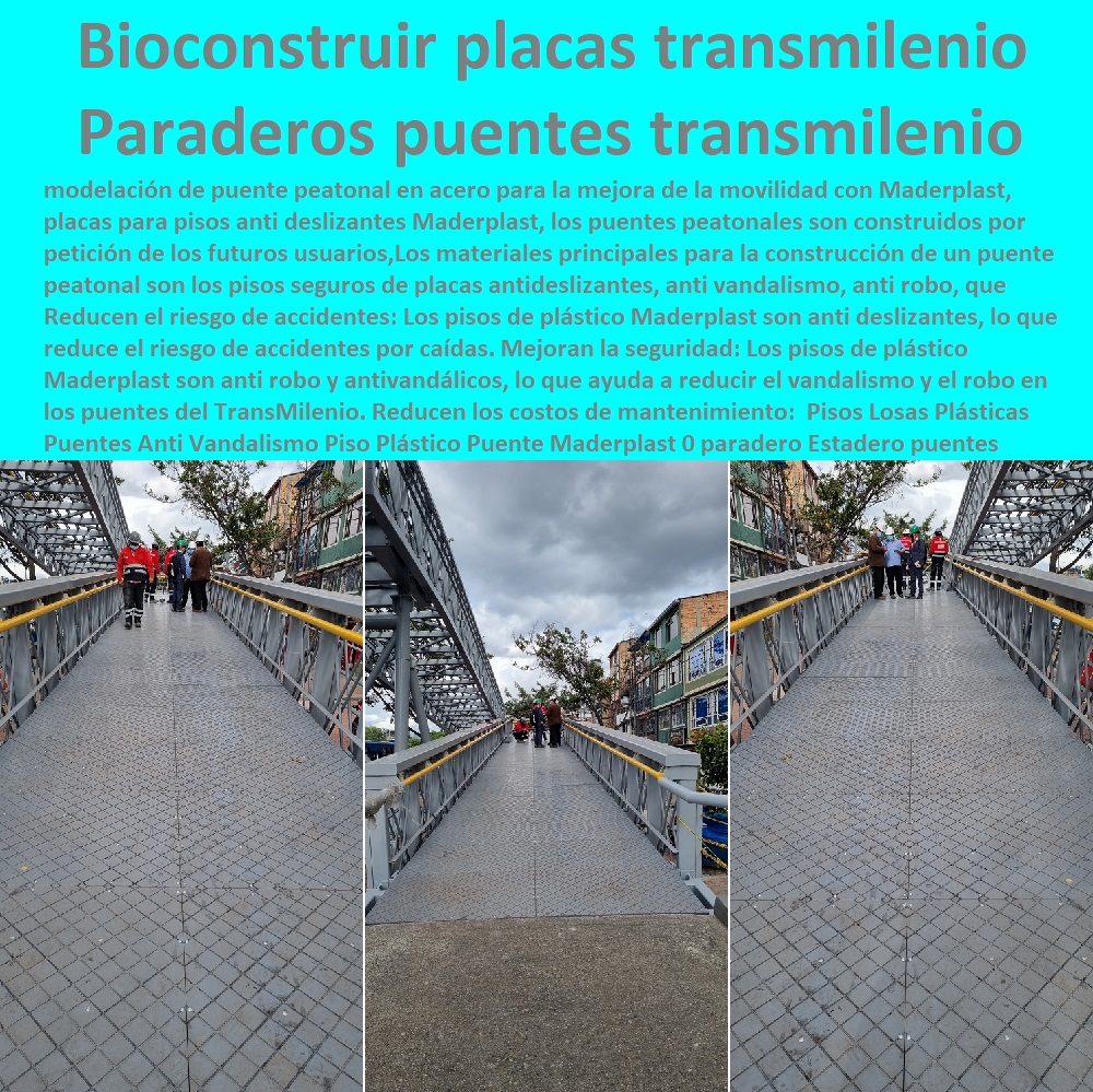 Pisos Losas Plásticas Puentes Anti Vandalismo Piso Plástico Puente Maderplast 0 paradero Estadero puentes transmilenio Puentes Naturales 0 puente transmilenio Ecológico madera Maderplast 0  ESPECIALISTAS EN SENDEROS Y CAMINOS ECOLÓGICOS, PUENTES PEATONALES, PASOS ELEVADOS ECOLÓGICOS 0 Paseos Peatonales 0 Vías Peatonales 0 Paso Peatonal 0 Espacios Peatonales Urbanismo 0 Proyectos De Malecón 0 Paso Peatonal Elevado 0 Como Hacer Un Sendero Ecológico 0 Proyectos De Senderos Ecológicos 0 Paso De Fauna 0 Puentes Para Fauna 0 Vados Caminos 0 Rampas Para Peatones 0 Bioconstrucción puentes transmilenio Diseño y Materiales Pisos Losas Plásticas Puentes Anti Vandalismo Piso Plástico Puente Maderplast 0 paradero Estadero puentes transmilenio Puentes Naturales 0 puente transmilenio Ecológico madera Maderplast 0 Bioconstrucción puentes transmilenio Diseño y Materiales