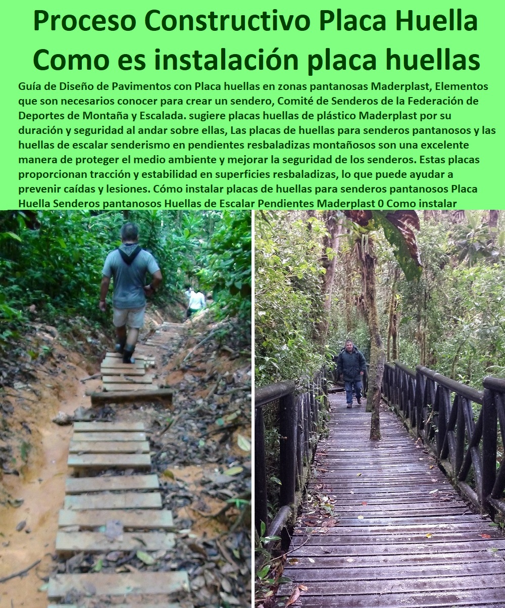 Placa Huella Senderos pantanosos Huellas de Escalar Pendientes Maderplast 0 Como es la instalación de placa huella 0  ESPECIALISTAS EN SENDEROS Y CAMINOS ECOLÓGICOS, PUENTES PEATONALES, PASOS ELEVADOS ECOLÓGICOS 0 Senderos Escalonados 0 Puentes Túneles 0 Senderos Veredales 0 Construcción De Sendas 0 Senderos En Los Cerros 0 Camino Rural Peatonal Estrecho 0 Construcción Sendero Peatonal Cubierto 0 Cicloruta Y Senderos Peatonales metro lineal de placa huella de plástico reciclado 0 Referencia de las Huellas podotáctiles 0 Proceso Constructivo Placa Huellas Placa Huella Senderos pantanosos Huellas de Escalar Pendientes Maderplast 0 Como es la instalación de placa huella 0 metro lineal de placa huella de plástico reciclado 0 Referencia de las Huellas podotáctiles 0 Proceso Constructivo Placa Huellas