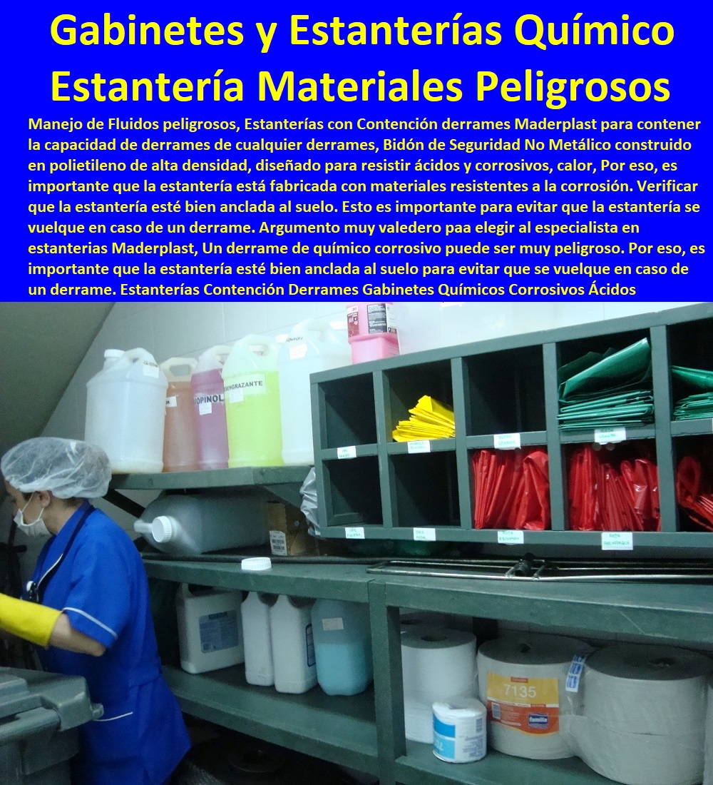 Estanterías Contención Derrames Gabinetes Químicos Corrosivos Ácidos Maderplast 0 Estantería Materiales Peligrosos polipropileno Químicos Ácidos 0 Estantería cuenta con Bandejas contención Químicos Ácidos 0 Gabinetes y Estanterías Químico Estanterías Contención Derrames Gabinetes Químicos Corrosivos  ESTANTERÍA PLÁSTICA MADERPLAST 0 RACKS ESTANTERIAS INDUSTRIAL 0 Estanterías Industriales Plásticas Rack Selectivo 0 racks industriales metálicos para el almacenamiento 0 Proveedor Estantería Industrial 0 Estantes Acero Inoxidable 0 Plástico 0 Estanterías Industriales Plásticas Rack Selectivo 0 Proyectos de Estanterías  y centros de producción 0 cuánto peso soporta un rack industrial 0 fabricantes de estanterías metálicas 0 sillas en acero inoxidable medellin 0 rack industrial medidas Anaqueles plástico Estantes plásticos Ácidos Maderplast 0 Estantería Materiales Peligrosos polipropileno Químicos Ácidos 0 Estantería cuenta con Bandejas contención Químicos Ácidos 0 Gabinetes y Estanterías Químico