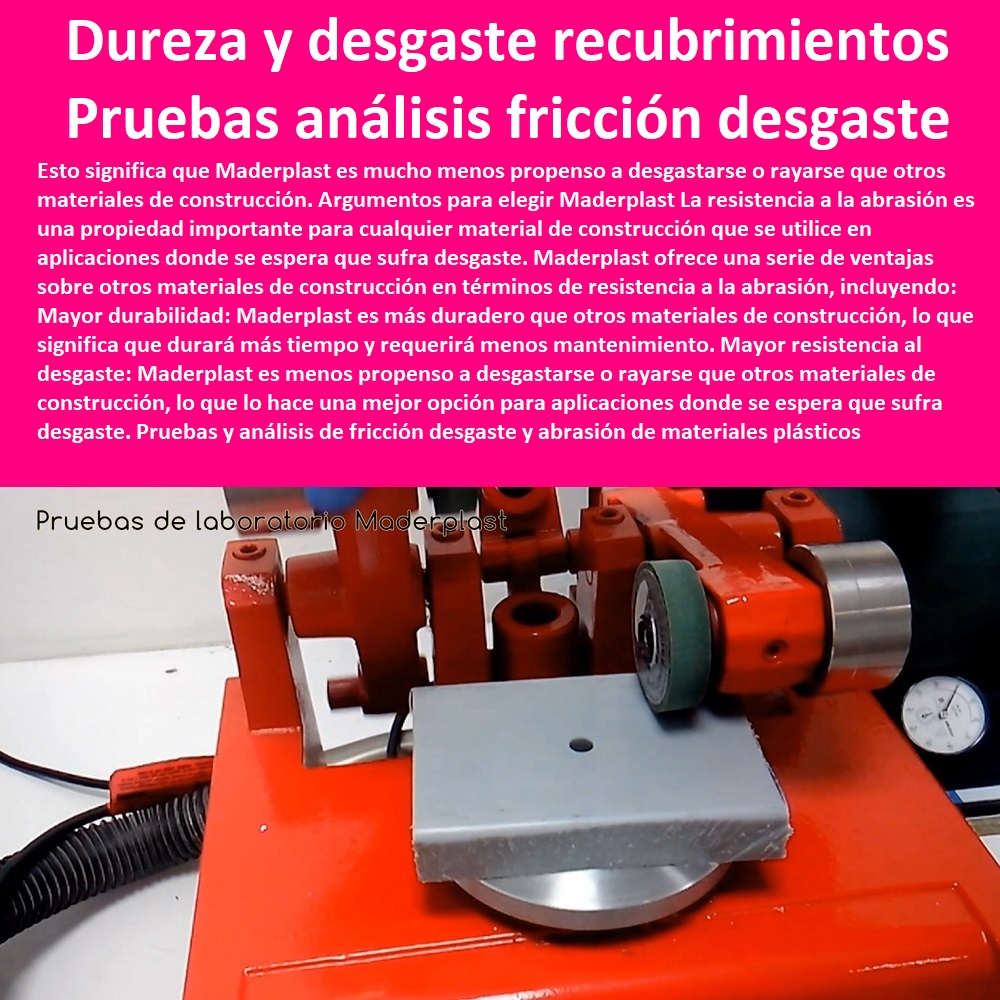 Pruebas PRUEBAS Y ENSAYOS DE LABORATORIO 0 MEJORES MATERIALES MADERPLAST 0 CUÁL ES EL MEJOR MATERIAL 0 NUEVOS MATERIALES DE CONSTRUCCIÓN 0 Características Cualidades Maderplast 0 Ensayo 0 Plásticos Maderplast 0 Laboratorio De Materiales Poliméricos Ensayos Por Medio De 0 El Mejor Plástico Polipropileno A Las Roturas 0 Propiedades Ataque Químico Del Polipropileno 0 Módulo De Elasticidad 0 Flexión Y Memoria Plástica Maderplast 0 Plásticos De Ingeniería Pruebas Y Ensayo Propiedades 0 Este Polímero Maderplast Tiene Mejores Propiedades Mecánicas 0 Módulo De Elasticidad Del Polipropileno 0  y análisis de fricción desgaste y abrasión de materiales plásticos Maderplast 0 Probador de abrasión rotatorio profesional 0 prueba de resistencia a la abrasión 0 Ensayos de rayado y abrasión 0 Medir dureza desgaste en recubrimientos 0 Pruebas y análisis de fricción desgaste y abrasión de materiales plásticos Maderplast 0 Probador de abrasión rotatorio profesional 0 prueba de resistencia a la abrasión 0 Ensayos de rayado y abrasión 0 Medir dureza desgaste en recubrimientos 0