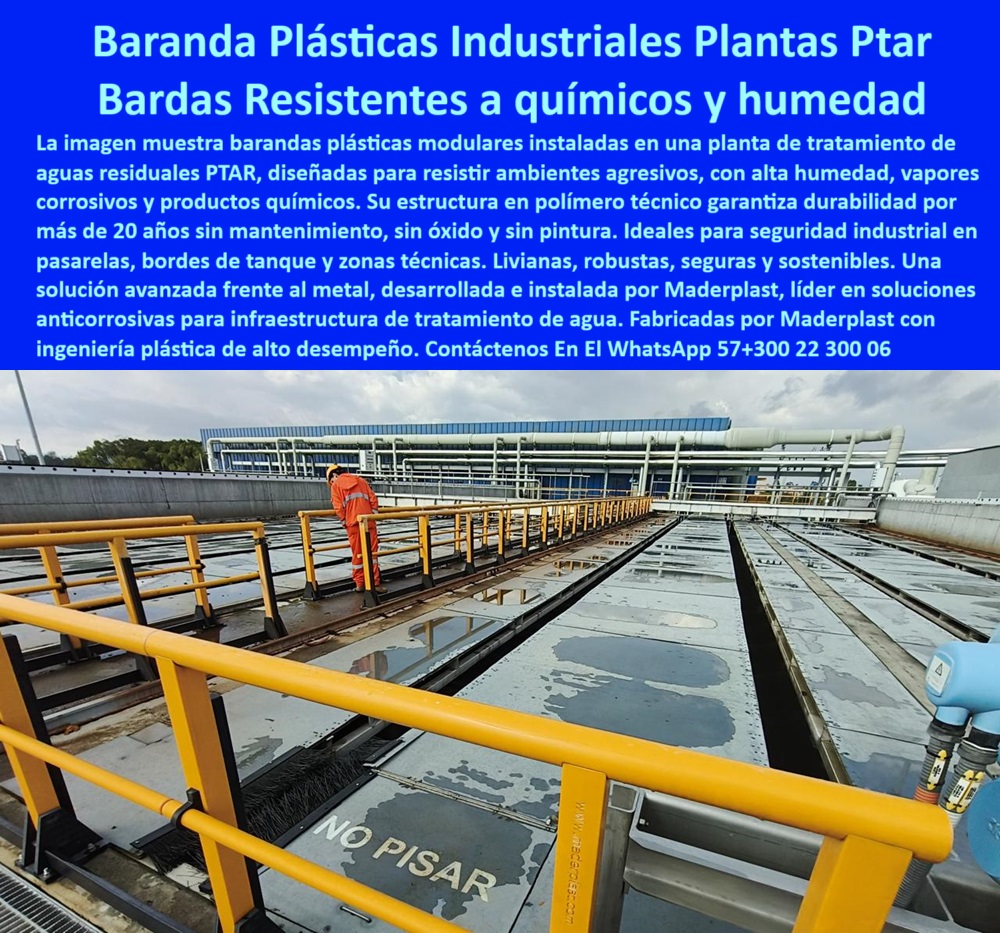 Barandas Anticorrosivas Para Zonas Industriales De Ptar Ptap Maderplast 0 Fabricadas en polímeros técnicos de alta durabilidad estas barandas modulares son ideales ambientes agresivos zonas húmedas o exposición a químicos. Ptar sistema modular de protección perimetral técnica, - cerramientos industriales en polímero técnico, - ¿Dónde venden barandas resistentes a la humedad y químicos?, - pasamanos seguro para plantas de tratamiento, - baranda prefabricada para zonas industriales húmedas, - ¿Cuál es la mejor baranda para zonas agresivas?, - Soporte técnico autorizado - cerramientos plásticos de seguridad en plantas químicas, - sistema modular anticorrosivo para plataformas PTAR, - sistema modular sin mantenimiento para ambientes químicos, - barandas plásticas técnicas para plantas de tratamiento, - sistema estructural liviano sin mantenimiento, - pasamanos sin pintura ni soldadura para plataformas, - estructura plástica sin soldadura ni pintura, - pasamanos industrial técnico para ambientes extremos, - Descripción Optimizada de la Imagen Es: La imagen muestra un sistema de barandas plásticas industriales modulares, instaladas sobre una plataforma técnica de una planta PTAR. Estas barandas están diseñadas con polímeros técnicos de alto desempeño, ideales para ambientes agresivos con alta humedad, vapores corrosivos y exposición química constante. No se oxidan, no requieren pintura, ni mantenimiento, y garantizan más de 20 años de servicio continuo. Son livianas, robustas y fáciles de instalar, incluso en zonas de difícil acceso. Maderplast, líder en soluciones estructurales anticorrosivas, fábrica estas barandas para aplicaciones donde el metal falla. Gracias a su diseño modular eficiente y su ingeniería avanzada, Maderplast ofrece la mejor opción en cerramientos duraderos para la industria del agua, - barandas-para-ptar, - estructuras plásticas para infraestructura hidráulica severa, - ¿Qué barandas son mejores para plantas de aguas residuales ?, guía técnica, artículo experto,  barandas-sin-mantenimiento-industrial, - ¿Qué barandas ofrecen más durabilidad sin mantenimiento ?, contenido validado, cerramientos técnicos resistentes a salinidad y humedad, - cerramientos-reciclados-industriales, - estructura perimetral técnica para ambientes agresivos, - barandas técnicas para plantas de tratamiento de aguas, - solución-industrial-anticorrosiva, - baranda industrial anticorrosiva para PTAR, - baranda reciclada con resistencia a rayos UV, - protección perimetral ecológica de alta durabilidad, - solución estructural plástica sin mantenimiento, - barandas industriales livianas para plantas químicas, - cerramientos industriales resistentes al vapor corrosivo, - sistema-modular-anticorrosivo, - barandas-resistentes-a-químicos, - sistema-de-barandas-modular, - barandas modulares plásticas resistentes a químicos, - barandas industriales con instalación rápida y segura, - cerramientos industriales sin óxido ni mantenimiento, - barandas de seguridad para borde de tanque, - sistema modular prefabricado para plataformas técnicas, - ¿Qué baranda industrial no se oxida ni requiere pintura?, - estructura plástica resistente a productos químicos, - estructura-plástica-para-zonas-húmedas, - protección perimetral plástica en zonas agresivas, - barandas industriales reciclables para PTAR/PTAP, - barandas sin corrosión para pasarelas industriales, - protección plástica duradera para zonas costeras, - pasamanos industriales duraderos para zonas agresivas, - cerramiento plástico para infraestructura de agua, - protección-perimetral-plástica, - baranda plástica de alta visibilidad sin óxido, - sistema modular plástico para ambientes húmedos, - barandas modulares resistentes a vapores corrosivos, - pasamanos-industrial-resistente, - sistema de pasamanos reciclado y liviano, - barandas industriales anticorrosivas para PTAR, - barandas-industriales-anticorrosivas-ptar-polimero-tecnico-modular-zonas-humedas-resistentes-a-quimicos-cerramientos-plasticos-sin-mantenimiento, - barandas resistentes a químicos y sin pintura 0 Barandas Anticorrosivas Para Zonas Industriales De Ptar Ptap Maderplast 0 Fabricadas en polímeros técnicos de alta durabilidad, estas barandas modulares son ideales ambientes agresivos, zonas húmedas o exposición a químicos. Ptar 0