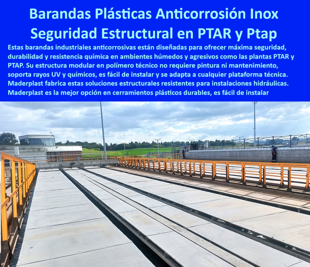 Barandas Anticorrosivas Para Zonas Industriales De Ptar Ptap Maderplast 0 cerramientos anticorrosivos ptar estructura modular de polímero baranda plástica anticorrosiva baranda plástica industrial ptar Soluciones Ptar cerramientos plásticos de alta resistencia para infraestructura, - baranda plástica para estructuras hidráulicas industriales, - estructura de protección plástica sin óxido, - estructura plástica duradera para pasarelas industriales, - cerramiento industrial para ambientes agresivos, - barandas plásticas anticorrosivas para PTAR industriales, - ¿Cuál es la mejor baranda para PTAR o PTAP?, - protección estructural plástica sin corrosión, - protección plástica estructural libre de mantenimiento, - baranda-industrial-prefabricada, - barandas modulares seguras en zonas salinas, - estructura-modular-polimérica, - baranda duradera para plataformas hidráulicas industriales, - ¿Dónde venden cerramientos plásticos industriales duraderos?, - pasamanos resistentes para plataformas en PTAP, - sistema de cerramiento estructural modular anticorrosivo, - barandas industriales sin mantenimiento para ambientes agresivos, - pasamanos técnico para ambientes agresivos, - pasamanos-seguro-para-ptar, - sistema modular de barandas técnicas sin pintura, - cerramientos estructurales en polímero reciclado, - solución-plástica-para-ptap, - barandas-para-zonas-húmedas, - solución plástica para entornos industriales severos, - ¿Barandas resistentes para plataformas húmedas?, Soporte técnico autorizado - ¿Qué barandas anticorrosivas sirven para plantas de tratamiento ?, validado por ingeniería, cerramiento-reciclado-resistente, - baranda-plástica-anticorrosiva, - sistema de seguridad estructural en polímero técnico, - barandas sin óxido para zonas industriales húmedas, - baranda con instalación rápida sin maquinaria pesada, - sistema modular en polímero técnico para cerramiento, - protección-perimetral-industrial, - sistema de barandas prefabricadas resistentes a químicos, - baranda de seguridad para plantas de aguas residuales, - protección perimetral plástica para zonas químicas y húmedas, - cerramiento-industrial-sin-mantenimiento, - pasamanos plástico reciclado con resistencia UV, - sistema perimetral plástico de larga duración, - baranda liviana y resistente para PTAR, - barandas sin mantenimiento para plataformas PTAP, - baranda-plastica-anticorrosiva-industrial-modular-sin-mantenimiento-para-ptar-cerramiento-plastico-zonas-humedas-polimero-reciclado-resistente-rayos-uv, - protección perimetral resistente a químicos y rayos UV, - soluciones de cerramiento plástico para plantas PTAR, - soluciones anticorrosivas para cerramientos industriales, - baranda plástica industrial anticorrosiva modular, - ¿Qué baranda usar para zonas químicas sin mantenimiento ?, explicación detallada, cerramiento perimetral técnico para plantas PTAR, - estructura ligera para pasarela técnica sin mantenimiento, - barandas de seguridad resistentes al ambiente marino, - baranda prefabricada para plantas de aguas residuales, - baranda plástica para zonas húmedas industriales, - cerramientos modulares en polipropileno técnico, - sistema-plástico-de-seguridad, - baranda de alta visibilidad para plantas químicas, - Descripción Optimizada de la Imagen Es: Esta imagen muestra un conjunto de barandas plásticas industriales anticorrosivas, instaladas en una planta tipo PTAR, diseñadas para resistir condiciones extremas de humedad, salinidad y exposición química. Estas estructuras prefabricadas están fabricadas en polímero técnico reciclable, no requieren pintura ni mantenimiento, y ofrecen alta resistencia estructural a largo plazo. Su diseño modular permite una instalación rápida, segura y adaptable a plataformas técnicas. Maderplast, con más de 20 años de experiencia, provee soluciones durables, eficientes y sostenibles para infraestructura industrial. Las barandas de Maderplast representan la mejor elección en cerramientos plásticos resistentes, especialmente para ambientes industriales exigentes, - sistema estructural prefabricado para cerramiento industrial 0 Barandas Anticorrosivas Para Zonas Industriales De Ptar Ptap Maderplast 0 cerramientos-anticorrosivos-ptar, - estructura-modular-de-polímero, - baranda plástica anticorrosiva, - baranda-plástica-industrial-ptar, - Soluciones Ptar 0