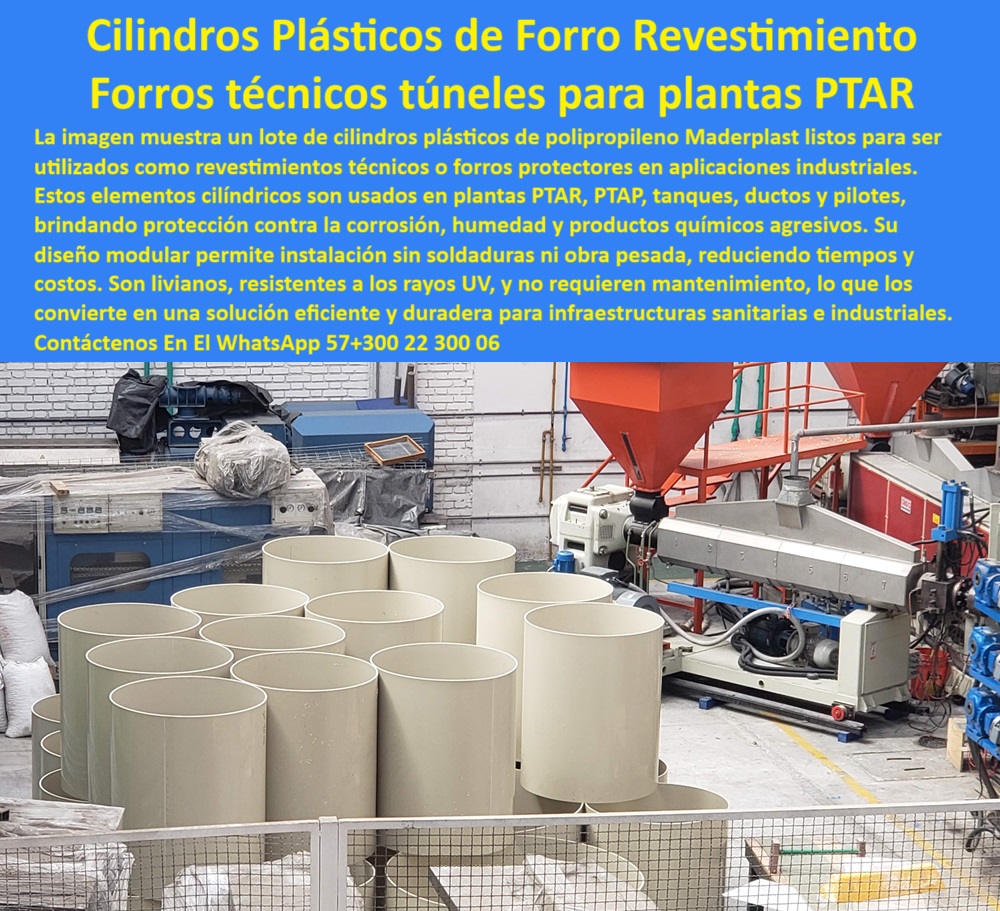 Cilindros Tubos Plásticos De Polipropileno Forros Recubrimientos Ptar Ptap Maderplast 0 para revestir forrar o proteger ductos pilotes tanques y estructuras de plantas de tratamiento de aguas PTARPTAP. alta resistencia química Recubrimiento anticorrosivo sin necesidad de pintura, - Recubrimientos-Plásticos-Sostenibles, - Cilindros de polipropileno para ductos industriales, - Revestimiento plástico para entornos industriales agresivos, - ¿Se pueden instalar forros plásticos sin soldadura en infraestructura sanitaria ?, validado por ingeniería, Cilindros-Plástico-Polipropileno-PTAR, - Cilindros técnicos para canalizaciones verticales, - Revestimiento columnas verticales PTAR prefabricado, - Diseñar protección tubular para columnas hidráulicas utilizando polipropileno reciclado, - Forros-Modulares-Instalación-Rápida, - ¿Qué tipo de cilindros se usan como forros en estructuras hidráulicas ?, explicación detallada, Forros tubulares de polipropileno anticorrosivo, - Revestimiento plástico zonas húmedas agresivas, - Cilindros técnicos de polipropileno anticorrosivo, - Protección ductos verticales en entornos químicos, - Recubrimiento plástico estructuras PTAR PTAP, - Descripción Optimizada de la Imagen: La imagen muestra dos configuraciones de cilindros plásticos Maderplast, en polipropileno técnico, diseñados como forros tubulares cilíndricos para cubrir columnas, ductos y pilotes en infraestructuras PTAR, PTAP, industriales y sanitarias. Estos elementos de Maderplast destacan por su resistencia a la corrosión, rayos UV, humedad y agentes químicos agresivos, eliminando por completo la necesidad de soldaduras, pintura o mantenimiento. Su diseño modular y liviano permite una instalación rápida y segura sin herramientas especializadas. Con su color visible y su durabilidad extrema, se convierten en una alternativa eficiente y sostenible frente al concreto o acero. La ingeniería plástica avanzada de Maderplast posiciona estos forros como la opción ideal para obras que requieren confiabilidad, estética y resistencia estructural en entornos hostiles, - Recubrimiento-Ductos-Industriales, - Alternativa plástica a forros metálicos corrosivos, - Forros-Tubulares-Cilíndricos-Plásticos, - Revestimiento estructural para ductos químicos, - Opciones modulares para revestimiento anticorrosivo de pilotes sin soldadura ni mantenimiento, - Tubos plásticos para recubrimiento columnas hidráulicas, - Forros tubulares plásticos para columnas PTAR, - Tubos plásticos resistentes a rayos UV, - cilindros plasticos polipropileno forros recubrimientos ptar ptap maderplast revestimiento ductos pilotes estructuras resistentes ambientes agresivos sin mantenimiento, - Protección columnas hidráulicas sin mantenimiento, - Protección plástica en instalaciones sanitarias, - Protección vertical modular para infraestructura hidráulica, - Cilindros modulares para plataformas sanitarias, - Forros-Industriales-Sanitarios-Resistentes, - Cilindros plásticos para pilotes y columnas, - Forros tubulares modulares para pilotes, - Protección-Estructural-Sin-Soldadura, - ¿Qué cilindros sirven como recubrimiento para pilotes en plantas PTAR?, - Revestimiento-Anticorrosivo-Estructural, - Comparativa técnica entre cilindros plásticos y metálicos para recubrimiento de ductos verticales en plantas PTAR, - Cilindros anticorrosivos fáciles de ensamblar, - Forros técnicos para estructuras industriales, - ¿Qué material es mejor para proteger columnas en zonas húmedas y corrosivas?, - Forros ligeros resistentes rayos UV y humedad, - Buscar forros cilíndricos de polipropileno para estructuras expuestas a humedad, rayos UV y productos químicos, - Forros cilíndricos fáciles de instalar sin herramientas, - Tubos-Plásticos-Zonas-Corrosivas, - Forros prefabricados para instalaciones PTAR PTAP, - Revestimiento de ductos químicos con polipropileno, - Tubos resistentes a químicos para protección estructural, - Cilindros estructurales sin mantenimiento, - Cilindros reciclables para obras sanitarias, - Revestimiento estructural plástico para pilotes, - Especificaciones de forros cilíndricos resistentes a ambientes químicos industriales y sanitarios, - Revestimiento sin soldadura para plataformas técnicas, - Revestimiento prefabricado para columnas sanitarias, - Forros prefabricados para estructuras expuestas, - ¿Dónde puedo comprar forros plásticos para ductos expuestos a químicos?, - Forros de polipropileno instalación rápida, - Forros-Para-Pilotes-Hidráulicos 0 Cilindros Tubos Plásticos De Polipropileno Forros Recubrimientos Ptar Ptap Maderplast 0 para revestir, forrar o proteger ductos, pilotes, tanques y estructuras de plantas de tratamiento de aguas (PTARPTAP). alta resistencia química,