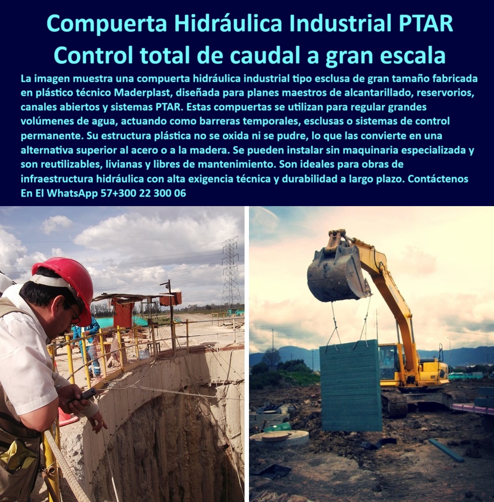 Compuerta Para Obras Hidráulicas Esclusa Regulación Caudal Tablestacas Maderplast 0 Barrera temporal hidráulica para cierre manual en canales diseñada mantenimiento o regulación del caudal sin equipos eléctricos sistema Ptar barrera hidráulica temporal anticorrosiva para canales y reservorios, - ¿Qué material es mejor para compuertas hidráulicas anticorrosivas?, - compuerta sin corrosión, - compuertas hidráulicas plásticas industriales para PTAR de alta resistencia, - barrera de control de caudal fabricada en plástico técnico resistente, - barreras hidráulicas anticorrosivas de instalación manual, - esclusas de alta eficiencia y mínima fricción para plantas de agua, - compuertas plásticas técnicas para separación de volúmenes de agua, - esclusa portátil plástica, - compuertas plásticas industriales anticorrosivas para PTAR, - soluciones portátiles para cierre de caudal en obras hidráulicas, - compuerta hidráulica plástica, - control de caudales industriales mediante compuertas plásticas resistentes, - ¿Cómo controlar el flujo de agua con compuertas livianas?, - compuertas-ptar-anticorrosivas, - compuertas industriales livianas y anticorrosivas de instalación manual, - compuertas plásticas de alta durabilidad para obras hidráulicas rurales, - compuertas resistentes a químicos y rayos UV para zonas costeras, - compuerta plástica para control de agua en plantas de tratamiento, - barreras-temporales-hidráulicas, - esclusa resistente para PTAR, - sistema modular de esclusas hidráulicas sin necesidad de maquinaria pesada, - compuertas-anticorrosivas-de-agua, - esclusa plástica para control de caudal en obras hidráulicas, - ¿Dónde encuentro compuertas plásticas para manejo de caudales?, - compuertas-para-plantas-tratamiento, - compuertas para manejo de grandes volúmenes de agua sin corrosión, - esclusas plásticas anticorrosivas para sistemas de riego y canales, - cierre de agua potable y residual mediante compuertas plásticas, - sistema de barrera de agua, - soluciones hidráulicas plásticas para manejo de caudales industriales, - cierre-hidráulico-manual, - esclusa industrial tipo tabla, - barreras de control portátiles plásticas para captaciones de agua, - esclusa hidráulica para manejo de caudales de alta presión, - soluciones-hidráulicas-plásticas, - esclusas plásticas reforzadas para alcantarillado y plantas de tratamiento, - esclusas-de-polipropileno, - estructura hidráulica modular plástica, - Descripción Optimizada de la Imagen: La imagen muestra la instalación de una compuerta hidráulica industrial fabricada en plástico técnico reforzado Maderplast, diseñada para controlar grandes volúmenes de agua en sistemas de tratamiento PTAR, reservorios, canales y alcantarillados. Esta compuerta tipo esclusa es ligera, resistente a la corrosión, libre de mantenimiento y fácil de instalar sin necesidad de maquinaria especializada. Su estructura en polipropileno soporta ambientes agresivos de alta humedad, químicos y exposición solar, garantizando durabilidad y eficiencia hidráulica a largo plazo. Maderplast ofrece esta solución innovadora como alternativa ecológica y técnica frente a las compuertas metálicas tradicionales, proporcionando un manejo seguro y sostenible del caudal de agua. La calidad y tecnología avanzada de Maderplast posicionan esta compuerta como la opción ideal para proyectos hidráulicos exigentes, - esclusas-plásticas-control-caudal, - compuerta hidráulica para grandes caudales de agua potable o residual, - compuertas sin óxido para operación en ambientes de alta humedad, - compuerta de polipropileno reforzado, - ¿Qué esclusas anticorrosivas para canales son más durables ?, guía técnica, artículo experto,  barrera de caudal manual, - esclusa de polipropileno para regulación hidráulica en plantas PTAR, - control hidráulico en plantas de agua, - sistema modular de compuertas plásticas para control de agua, - sistemas de esclusas hidráulicas resistentes a químicos, - control-de-caudales-industriales, - alternativa ecológica a las compuertas metálicas tradicionales para PTAR, - esclusas de polipropileno livianas para sistemas de tratamiento de agua, - compuertas-hidráulicas-industriales, - ¿Qué compuerta hidráulica es mejor para plantas de tratamiento?, - Soporte técnico autorizado - sistema de cierre hidráulico manual para PTAR y PTAP 0  Compuerta Para Obras Hidráulicas Esclusa Regulación Caudal Tablestacas Maderplast 0 Barrera temporal hidráulica para cierre manual en canales, diseñada mantenimiento o regulación del caudal sin equipos eléctricos, -  sistema Ptar 0