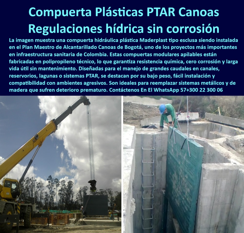Compuerta Para Obras Hidráulicas Esclusa Regulación Caudal Tablestacas Maderplast 0 barrera de agua apilable para ptar compuerta deslizante por tablones apilables Compuerta hidráulica manual tablones apilables en polipropileno 0 Compuerta Para Obras Hidráulicas compuertas de cierre rápido en polipropileno resistente, - compuertas plásticas anticorrosivas para plantas de agua potable, - compuertas modulares apilables para control hídrico, - compuertas-livianas-industriales, - esclusas-plásticas-anticorrosión, - compuertas sin óxido para entornos de alta humedad, - compuerta plástica de regulación de caudal para PTAR, - compuerta modular de bajo mantenimiento para canales de captación, - compuerta técnica de polipropileno, - sistema de cierre hídrico de bajo peso para plantas PTAP, - barreras-hidráulicas-anticorrosivas, - esclusas apilables para manejo de grandes volúmenes de agua, - compuertas apilables para regular flujo de aguas industriales, - soluciones-hidráulicas-maderplast, - sistema hidráulico portátil para control hídrico sin corrosión, - compuerta hidráulica plástica, - compuertas modulares plásticas para reservorios industriales, - ¿Cómo instalar compuertas plásticas livianas para PTAP?, - barrera de agua anticorrosiva, - compuertas-plásticas-ptar, - compuerta-hidráulica-modular, - barrera plástica de captación, - compuerta apilable tipo esclusa para grandes caudales, - esclusa-hidráulica-plástica, - sistema hidráulico de compuertas resistentes a químicos, - compuerta manual para PTAR, - compuertas-apilables-regulación, - estructura plástica para canales, - esclusa modular de polipropileno resistente para PTAR, - Descripción Optimizada de la Imagen: La imagen muestra una compuerta hidráulica plástica Maderplast tipo esclusa, instalada en el Plan Maestro de Alcantarillado Canoas, uno de los proyectos de infraestructura hidráulica más ambiciosos en Colombia. Esta solución modular, fabricada en polipropileno técnico de alta resistencia, garantiza control total de grandes volúmenes de agua con cero corrosión, mínima fricción y larga vida útil sin necesidad de mantenimiento. Las compuertas Maderplast permiten una instalación rápida, ligera y sin maquinaria especializada, ideales para canales abiertos, reservorios y sistemas de captación. Gracias a su diseño apilable y su compatibilidad con ambientes agresivos, Maderplast reafirma su liderazgo en soluciones hidráulicas de última generación, ofreciendo alternativas técnicas superiores al acero y la madera tradicional, - esclusa apilable modular, - control-hídrico-industrial, - estructura hidráulica técnica de polipropileno para captaciones, - control de caudales industriales mediante compuertas de plástico técnico, - compuerta modular manual para regulación hidráulica de ríos, - regulación hidráulica de caudales, - compuertas plásticas industriales apilables para control de caudal, - compuertas plásticas para sistemas hidráulicos rurales y urbanos, - solución hidráulica plástica técnica para control de aguas residuales, - soluciones plásticas apilables para control de agua en PTAR, - compuertas-plantas-de-tratamiento, - barreras hidráulicas plásticas resistentes a ambientes agresivos, - barreras hidráulicas anticorrosivas de rápida instalación, - compuerta hidráulica liviana para instalación sin maquinaria pesada, - compuertas técnicas resistentes a químicos y salinidad, - esclusas plásticas para canales abiertos y plantas de tratamiento, - sistema hidráulico de compuertas apilables en reservorios y canales, - barrera hidráulica apilable de polipropileno para reservorios, - sistema de compuerta liviana, - sistema de control hídrico, - ¿Compuerta plástica o metálica para regulación hidráulica ?, asesoría para compra técnica, sistema de regulación hídrica en plantas de tratamiento, - ¿Dónde conseguir compuertas apilables para grandes caudales?Informe técnico para supervisores y contratistas - ¿Qué compuertas plásticas sirven para PTAR Canoas?, Guía experta de selección de - ¿Cuál es la mejor compuerta plástica para canales abiertos ?, Calidad de contenido Maderplast Solución técnica definitiva en -compuertas plásticas técnicas para grandes volúmenes de agua Esclusa Regulación Caudal Tablestacas Maderplast 0 barrera-de-agua-apilable-para-ptar, - compuerta deslizante por tablones apilables, - Compuerta hidráulica manual tablones apilables en polipropileno