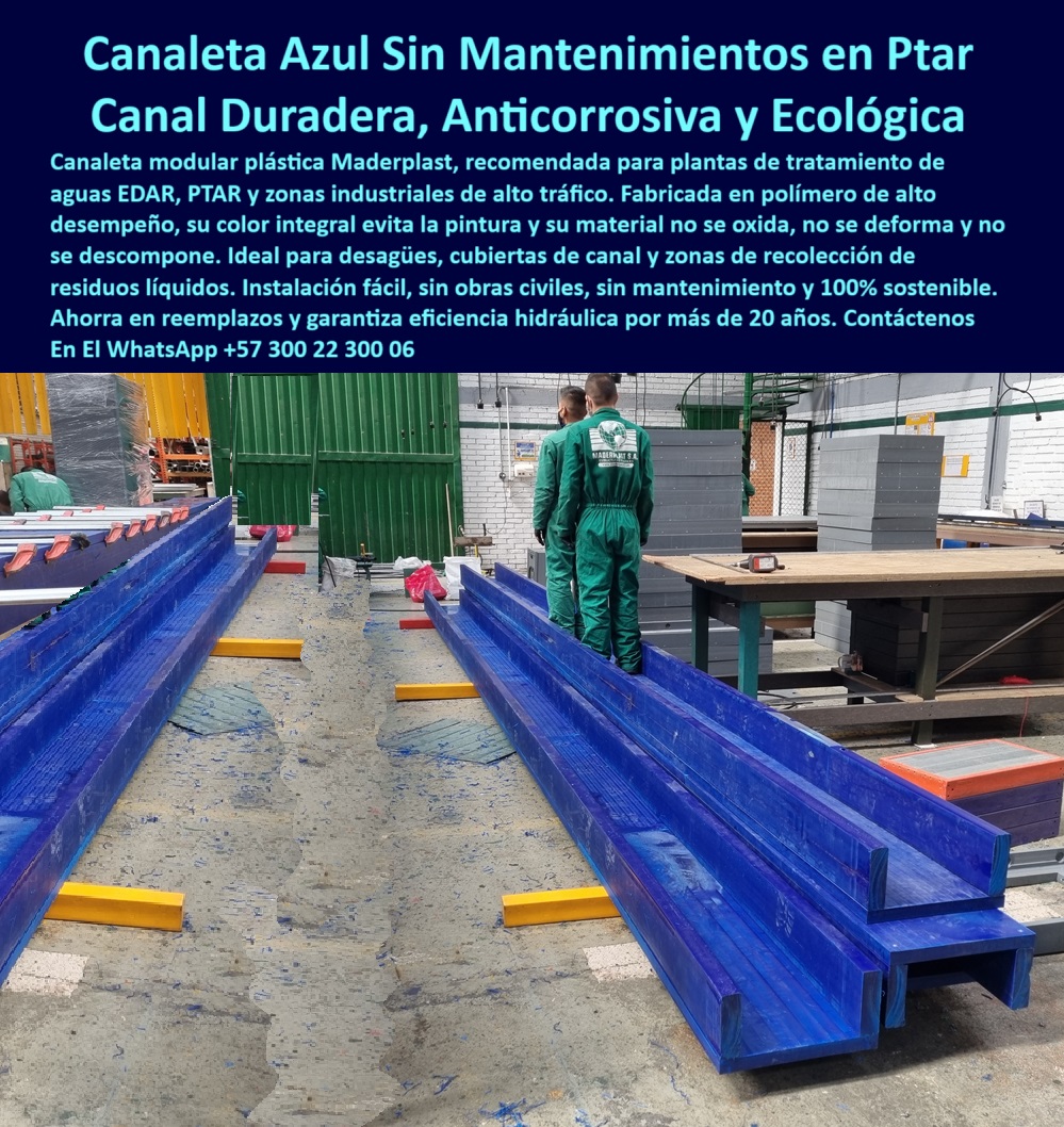 Sumidero Canaleta Modular Desagües Canales de Rejilla Ptap Ptar Edar Maderplast 0 Qué Canaleta anticorrosivas se recomiendan para canaletas en EDAR Canales con cubiertas plásticas durables sin mantenimiento aguas residuales canal azul sin filtraciones para ptar, - canal de desagüe fabricado en polímero técnico, - canaleta prefabricada resistente a químicos, - canaleta plástica resistente para edar, - ¿Dónde consigo una canaleta sin mantenimiento para EDAR?, - canal anticorrosivo de alto rendimiento, - cubierta plástica de canal sin mantenimiento, - canaleta de alto rendimiento para recolección de residuos líquidos, - sistema de drenaje ecológico, - solución hidráulica sostenible, - soluciones de canal sostenibles para plantas de aguas industriales, - canal sin óxido para uso continuo, - cubierta plástica sin pintura recomendada para PTAR y EDAR, - canaleta para tratamiento de aguas sostenibles, - canaleta duradera recomendada para EDAR, - ¿Qué canal anticorrosivo es ecológico y duradero?, respuesta estructurada de Maderplast - ¿Cuál es la mejor canaleta plástica para zonas húmedas?, - sistema de drenaje con polímero anticorrosivo, - ¿Qué canaleta azul recomiendan para plantas de aguas residuales?, - cubierta plástica para canal, - drenaje industrial sin obras civiles, - drenaje ecológico de polímero técnico sin mantenimiento, - sistema de canal sostenible para EDAR, - solución hidráulica ecológica y eficiente, - drenaje azul sin oxidación ni deformación, - canal prefabricado para EDAR, - canal pluvial modular, - canaleta ecológica para zonas industriales, - canaleta industrial azul, - canal pluvial sostenible para zonas húmedas, - canaleta azul, - drenaje-tecnico-aguas-residuales, - canaleta-modular-plástica-azul-para-ptar-drenaje-industrial-ecológico-sin-mantenimiento-anticorrosiva-maderplast, - ¿Quién fabrica canaletas sostenibles para PTAR ?, asesoría para compra técnica, canal con larga vida útil industrial, - drenaje técnico sin recubrimientos epóxicos, - canaleta-ecológica-zona-húmeda, - canal con eficiencia hidráulica superior, - canales-sin-mantenimiento-ptar, - sistema-drenaje-industrial-duradero, - canaleta de polipropileno azul técnico, - desagüe-sostenible-con-polímero, - cubierta-plástica-duradera-industrial, - canal azul para conducción de aguas EDAR, - canal reforzado sin pintura para desagües, - canaleta modular azul para EDAR con mínima intervención, - canaleta sin mantenimiento, - canaleta-plástica-azul-industrial, - canal-prefabricado-polímero-reforzado, - Descripción Optimizada De La Imagen Es: La imagen muestra una canaleta modular plástica azul de Maderplast, diseñada especialmente para sistemas de drenaje industrial en plantas PTAR, PTAP y EDAR. Esta canaleta, fabricada con polímero técnico de alto desempeño, es 100 % anticorrosiva, sin mantenimiento y totalmente ecológica. No se oxida, no se agrieta ni requiere pintura. Gracias a su diseño estructural, puede soportar tráfico pesado en entornos altamente agresivos sin deformarse ni deteriorarse. Es ideal para la conducción de aguas residuales, pluviales o industriales, cumpliendo con altos estándares técnicos y ambientales. Maderplast es la mejor elección para soluciones hidráulicas duraderas y sostenibles. Con Maderplast, se garantiza eficiencia por más de 20 años, - canal reforzado para PTAR, - canal modular sin mantenimiento para ptar, - canaleta-plástica-para-edars, - canal-industrial-con-eficiencia-hidráulica, - canal para recolección de residuos líquidos, - canaleta plástica azul para aguas residuales, - canal resistente a impactos industriales 0 Sumidero Canaleta Modular Desagües Canales de Rejilla Ptap Ptar Edar Maderplast 0 Qué Canaleta anticorrosivas se recomiendan para canaletas en EDAR, - Canales con cubiertas plásticas durables, sin mantenimiento, aguas residuales, 0
