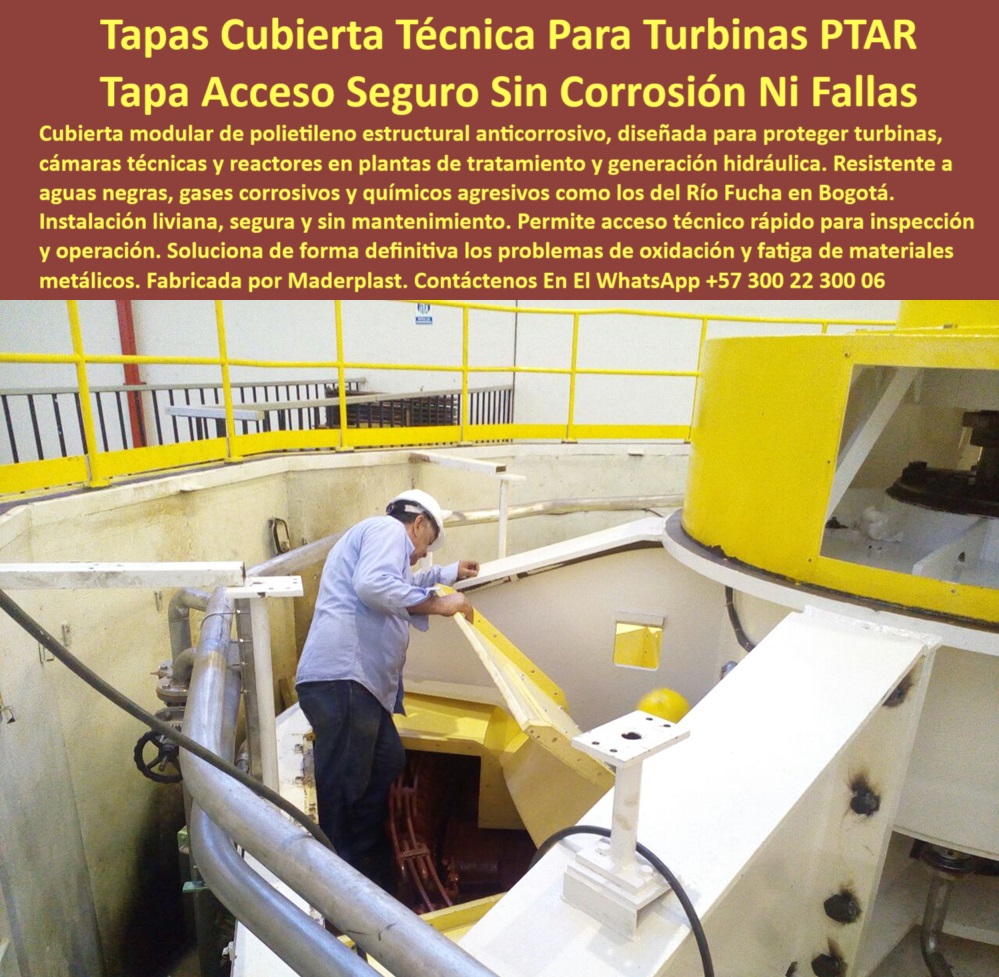 Tapas Anticorrosivas Plantas De Tratamiento Cubierta Reactor Biológico Maderplast 0 cubiertas modulares para equipos industriales cubiertas para turbinas en plantas PTAR estructuras de cubierta plástica ligera y fuerte Ptar Tapa modular de acceso para cámaras técnicas, - ¿Cuál es la mejor solución para cubrir turbinas en zonas con aguas negras?, - Artículo validado por ingeniería - Tapa-Resistente-Gases-Corrosivos, - Estructura modular para cámaras de control PTAR, - Comparar tapas metálicas vs tapas plásticas Maderplast en plantas sanitarias, - tapas anticorrosivas plantas tratamiento turbinas cubierta técnica maderplast polietileno estructural cámaras técnicas sin mantenimiento acceso seguro ambientes agresivos, - Cubierta segura en zonas expuestas a gases corrosivos, - ¿Dónde encuentro cubiertas plásticas resistentes para cámaras de tratamiento ?, guía técnica, artículo experto,  Cubierta técnica plástica para turbinas PTAR, - Cubierta estructural de polietileno en ambientes agresivos, - Cubierta-Segura-Aguas-Residuos, - Estructura de cierre técnico sin soldadura ni pintura, - Cubierta técnica modular en polietileno estructural, - Estructura de acceso a generador hidráulico, - ¿Qué tipo de cubierta no se oxida ni requiere pintura para reactores hidráulicos?, - Cubiertas plásticas resistentes a sulfuro de hidrógeno, - Descripción Optimizada de la Imagen: La imagen muestra una tapa técnica modular Maderplast instalada en una turbina hidráulica, como parte de una solución de protección superior en plantas PTAR. Esta cubierta, fabricada en polietileno estructural anticorrosivo, está diseñada para resistir ambientes con gases agresivos, aguas negras y productos químicos severos como los del río Fucha en Bogotá. Maderplast ofrece una alternativa ligera, segura y libre de mantenimiento frente a las tapas metálicas que fallan por oxidación y fatiga. Su diseño modular permite acceso técnico fácil para inspección, sin necesidad de pintura ni recubrimientos especiales. Maderplast se consolida como la mejor opción para estructuras de acceso en reactores hidráulicos, cámaras técnicas y generadores en condiciones extremas, - Estructura-De-Acceso-Planta-Tratamiento, - Cubierta industrial para inspección rápida y segura, - Tapas-Técnicas-Turbinas-PTAR, - Cubiertas técnicas para reactores biológicos PTAP, - Tapa plástica para turbina hidráulica en planta PTAR, - Panel plástico para zona húmeda de tratamiento, - Cubierta-Modular-Para-Turbina, - Tapa hermética para pozos técnicos en PTAR, - Tapa superior ligera para pozos de control hidráulico, - Cubierta plástica en turbina con gases agresivos, - Estructura anticorrosiva para reactores hidráulicos, - Tapa protectora en sistemas hidráulicos industriales, - Tapa plástica anticorrosiva para plantas de tratamiento, - Panel técnico de polietileno reforzado para turbinas, - ¿Qué cubierta anticorrosiva es mejor para pozos expuestos a sulfuro de hidrógeno?, - Recomendación de cubiertas plásticas para cámaras de inspección en plantas de tratamiento de aguas, - Alternativa plástica a tapas metálicas en turbinas, - Tapa para plantas de tratamiento con alta carga química, - Buscar paneles modulares de polietileno para cubrir reactores en plantas PTAR, - ¿Qué tapa es ideal para proteger turbinas en una PTAR?, - Protección superior para turbinas en aguas residuales, - Tapa-Plastica-Reactor-Hidraulico, - Tapa de inspección resistente a gases industriales, - Cubiertas-Industriales-Anticorrosivas, - Tapa prefabricada para zonas con humedad extrema, - Cubierta técnica sin degradación ni fatiga mecánica, - Tapa de inspección superior resistente a corrosión, - Cubierta liviana para equipo hidráulico industrial, - Cubierta liviana para generación hidráulica segura, - Protección-Superior-Cámara-Hidraulica, - Solución estructural sin mantenimiento para plantas PTAP, - Tapa de cierre técnico en cámara PTAR, - Tapa-De-Polietileno-Estructural, - Tapa prefabricada para planta de aguas residuales, - Acceso técnico superior a turbinas sin oxidación, - Tapa sin mantenimiento para infraestructura sanitaria, - Acceso seguro a cámara de inspección industrial, - Solución-Sin-Mantenimiento-PTAP, - Solución de tapa técnica sin mantenimiento para turbinas y generadores hidráulicos en ambientes hostiles, - ¿Qué tapas técnicas sirven para instalaciones con gases agresivos? 9 Tapas Anticorrosivas Plantas De Tratamiento Cubierta Reactor Biológico Maderplast 0  cubiertas modulares para equipos industriales, - cubiertas para turbinas en plantas PTAR, - estructuras de cubierta plástica ligera y fuerte Ptar 9