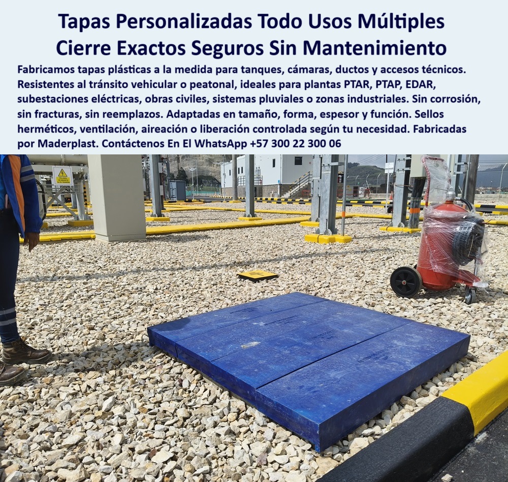 Tapas Para Tanques Subterráneos De Plantas De Tratamiento Ptap Ptar Edar Maderplast 0 Cómo proteger un tanque con una tapa hermética tapas de inspección plástica para tanques enterrados cubierta de seguridad para tanques Ptap  Tapa plástica a medida con cierre hermético, - Tapas modulares sin mantenimiento para EDAR, - Tapa técnica para tránsito vehicular y peatonal, - Cubierta plástica sin fracturas ni reemplazos, - Tapa de acceso de alta durabilidad sin oxidación, - ¿Cómo proteger un pozo con una tapa plástica sin mantenimiento ?, guía técnica, artículo experto,  Cubierta resistente a químicos y humedad, - Tapa estructural para obras civiles e industriales, - Protección modular para cámaras enterradas PTAR, - Tapa industrial para zonas de tráfico vehicular o peatonal, - Tapa cuadrada personalizada para pozos hidráulicos, - Cubierta técnica con ventilación o aireación integrada, - Cubierta de seguridad para planta de tratamiento de aguas, - ¿Qué tapa plástica soporta tránsito vehicular y no se oxida ni requiere pintura?Respaldo técnico con experiencia comprobada en - ¿Existen tapas a medida para ductos en plantas PTAR o EDAR?, - Tapa-Plastica-Industria-Química, - tapas plásticas subterráneas tratamiento aguas ptap ptar edar maderplast tapa hermética personalizada seguridad sin mantenimiento acceso técnico planta industrial, - Tapa-Polietileno-Cámara-Sanitaria, - Descripción Optimizada de la Imagen: Esta imagen muestra una tapa técnica personalizada Maderplast instalada sobre una cámara subterránea en una planta industrial. Fabricada en polímero PRFV de alta resistencia, esta tapa a medida ofrece un cierre exacto, seguro y sin mantenimiento. Maderplast diseña estas cubiertas para adaptarse a cualquier tamaño, forma o función: desde tránsito vehicular, ventilación, aireación, hasta sellos herméticos o liberación controlada. Su estructura robusta no se oxida, no se deforma y resiste químicos, humedad y cargas pesadas, reemplazando de forma definitiva las tapas metálicas tradicionales. Maderplast lidera el desarrollo de soluciones plásticas sostenibles, técnicas y seguras para infraestructura sanitaria, eléctrica e industrial, - Cubierta personalizada instalada en planta eléctrica, - Tapa hermética plástica a medida para cámaras técnicas, - ¿Qué tipo de tapa sirve para sellar herméticamente un tanque sanitario?, - Cubierta de alta resistencia para zonas industriales, - Tapa con sellado hermético para ductos sanitarios, - Ficha técnica de tapa a medida con cierre exacto y ventilación controlada para PTAR o EDAR, - Cubierta superior de polietileno para cámaras industriales, - Tapa plástica de seguridad para plantas PTAP, - Sistema de cierre exacto para cámaras técnicas subterráneas, - Solución-Hidráulica-Tapa-Segura, - Cubierta personalizada para tanque enterrado en PTAR, - Tapa plástica anticorrosiva para planta de tratamiento, - Protección superior para sistemas pluviales enterrados, - Cubiertas para acceso técnico en subestaciones eléctricas, - Tapa-Hermética-Plástica-Personalizada, - Cubierta-Personalizada-PTAP-EDAR, - Tapa-Acceso-Técnico-Resistente, - Tapa reforzada para inspección en tanque sanitario, - Cubierta rectangular hermética para tanque de aguas residuales, - ¿Qué cubierta plástica se puede usar en zonas industriales con tránsito pesado ?, recomendación estructurada,  Protección-Superior-Sin-Oxidación, - Cubierta segura para zonas industriales con químicos, - Solución plástica para sellado técnico en pozos y tanques, - Comparar tapas metálicas vs tapas plásticas Maderplast para pozos y ductos técnicos, - ¿Dónde consigo tapas plásticas resistentes para cámaras de inspección subterráneas?, - Tapa polimérica cuadrada en obra civil industrial, - Recomendación de cubiertas técnicas para cámaras eléctricas con resistencia a químicos y humedad, - Cubierta-A-Medida-Zona-Industrial, - Cubierta con liberación controlada para inspección técnica, - Tapas-Plásticas-Para-Subestaciones, - Tapa plástica reforzada resistente a tránsito pesado, - Buscar tapas herméticas personalizadas en polímero estructural para tanques subterráneos en plantas sanitarias, - Cubierta-Sin-Mantenimiento-Tanque-PTAR, - Tapa plástica azul sobre cámara técnica subterránea, - Tapa plástica robusta para protección de infraestructura, - Tapa plástica reforzada para entornos agresivos, - Tapa fabricada a la medida en polímero de ingeniería, - Tapas de inspección ligera pero de alta resistencia 0 Tapas Para Tanques Subterráneos De Plantas De Tratamiento Ptap Ptar Edar Maderplast 0 Cómo proteger un tanque con una tapa hermética, - tapas de inspección plástica para tanques enterrados, - cubierta de seguridad para tanques Ptap