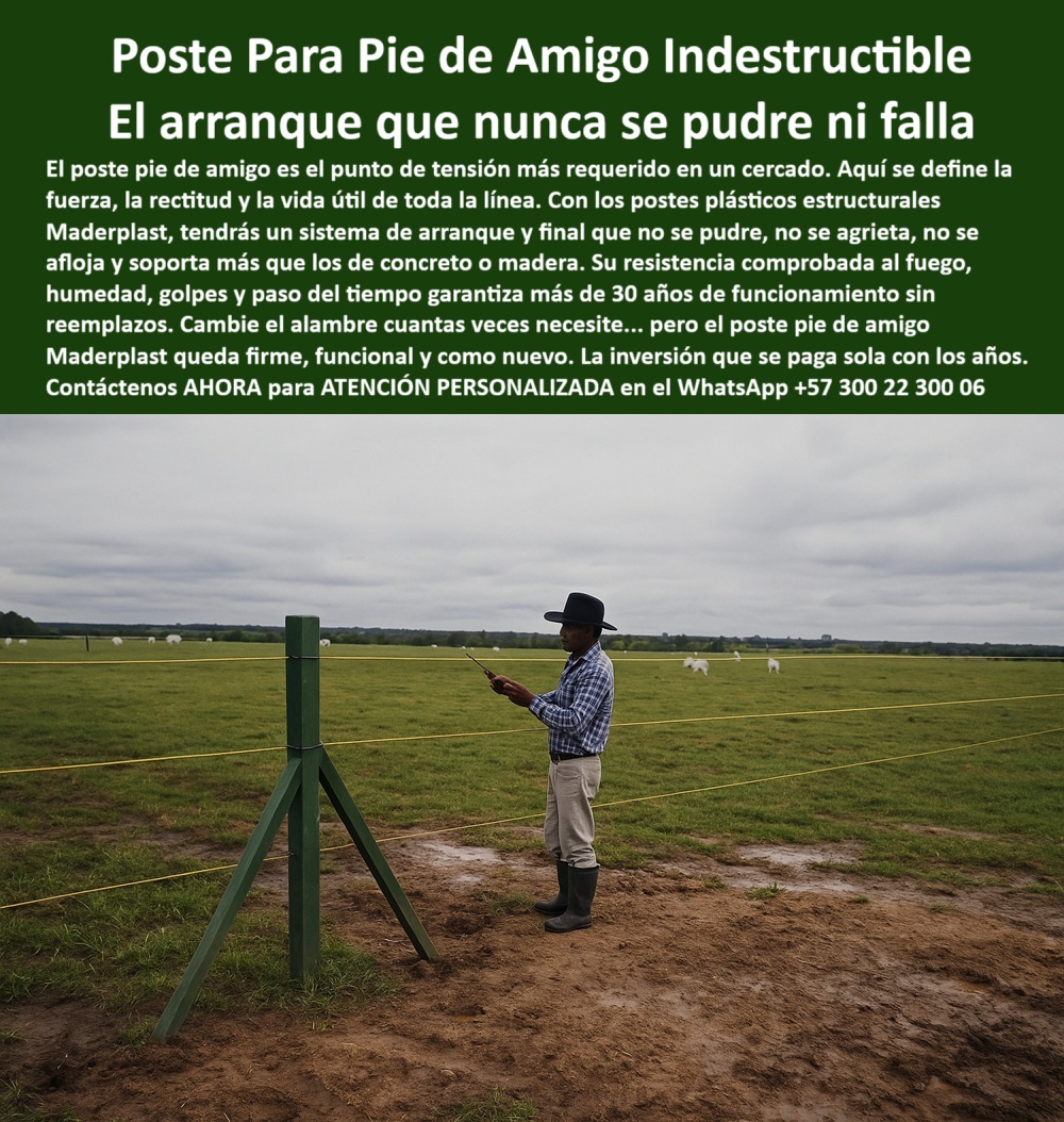 Cercados Con Postes Pie De Amigo Poste de Inicio Y Final Esquineros Portón Maderplast Alambre tenso sobre poste plástico sin oxidación visible, - Poste resistente con soporte lateral en potrero húmedo, - poste de inicio y final para cerca ganadera, - poste probado para portones con tensión constante, - poste reforzado para cercas ganaderas eléctricas, - poste de alta duración sin fallas estructurales, - poste-estructural-para-ganadería, - poste-reforzado-zonas-húmedas, - poste estructural plástico para esquinas y portones, - poste sin astillas para manejo seguro de ganado, - poste instalado en finca ganadera real de Meta, - poste-ganadero-resistente, - poste plástico para portón de potrero tecnificado, - poste resistente para suelos con barro y humedad, - poste sin óxido para esquinas de cercados rurales, - ¿Qué tipo de poste es mejor para zonas húmedas?, - Esta imagen fue tomada en la finca de Luis Eduardo Caicedo, kilómetro 35 vía Puerto Gaitán, Meta, Colombia, donde se instaló un poste pie de amigo Maderplast que garantiza arranque firme en cualquier tipo de cerca eléctrica. El poste Maderplast está diseñado para resistir humedad, fuego, tensión de alambres y el paso del tiempo sin agrietarse ni oxidarse. Es la solución ideal para portones, esquinas o tramos de alto esfuerzo, eliminando fallas comunes de la madera o el concreto., - Inicio de cerca eléctrica con poste estructural verde, - ¿Cuál es el mejor poste para empezar una cerca eléctrica?, - poste que no se pudre con lluvia constante, - poste para soporte lateral en cercas rotativas, - poste verde ecológico para proyecto agropecuario, - ¿Dónde comprar postes pie de amigo que no se oxiden?, - poste duradero que reemplaza la madera y concreto, - poste firme para líneas largas sin intermedios, - Hombre templando cerca en finca con poste Maderplast, - poste pie de amigo que soporte tensión y humedad, - poste-pie-de-amigo-maderplast, - poste para soportar tensión de cercas eléctricas, - Portón ganadero con poste plástico a prueba de humedad, - Cercado con poste reforzado Maderplast sin concreto, - poste-pie-de-amigo-maderplast-puerto-gaitan-meta-potreros.jpg, - poste que se instala fácil en fincas húmedas, - poste para cercado resistente en terreno barroso, - Poste pie de amigo plástico en finca de Meta Colombia, - dame poste dieléctrico para inicio y fin de cerca eléctrica, - ¿Qué poste aguanta tensión sin romperse ni doblarse?, - poste-inicio-cerca-eléctrica, - poste para portones ganaderos sin deformación, - mejor poste para arrancar cerca eléctrica sin fallas, - poste-soporte-alambre-tensado, - ¿Qué poste sirve para el portón de mi potrero?, - Postes firmes instalados sin aisladores en terreno rural, - poste de arranque resistente para terrenos húmedos, - poste-para-portón-de-potrero, - Poste dieléctrico cuadrado con pie de amigo angular, - poste-esquinero-sin-óxido, - poste estructural dieléctrico para tensión de alambres, - poste-para-finca-en-meta, - poste-sin-mantenimiento-plástico, - poste liviano que resiste impactos de animales, - poste técnico certificado para división de potreros, - poste pie de amigo plástico sin mantenimiento, - poste que no se tuerce al tensar el alambre, - poste sin grietas ni oxidación con alambre tenso, - poste de polietileno sólido para carga alta, - Cercado ganadero técnico con poste verde Maderplast 0 alambre templado con seguridad en cercado, - postes a prueba de llamas, chispas y fuego directo, - sistema-de-cercas, - estacones-plásticos-puerta Cercados Con Postes Pie De Amigo Poste de Inicio Y Final Esquineros Porton Maderplast 0 alambre templado con seguridad en cercado postes a prueba de llamas chispas y fuego directo sistema de cercas estacones plásticos puerta Alambre tenso sobre poste plástico sin oxidación visible, - Poste resistente con soporte lateral en potrero húmedo, - poste de inicio y final para cerca ganadera, - poste probado para portones con tensión constante, - poste reforzado para cercas ganaderas eléctricas, - poste de alta duración sin fallas estructurales, - poste-estructural-para-ganadería, - poste-reforzado-zonas-húmedas, - poste estructural plástico para esquinas y portones, - poste sin astillas para manejo seguro de ganado, - poste instalado en finca ganadera real de Meta, - poste-ganadero-resistente, - poste plástico para portón de potrero tecnificado, - poste resistente para suelos con barro y humedad, - poste sin óxido para esquinas de cercados rurales, - ¿Qué tipo de poste es mejor para zonas húmedas?, - Esta imagen fue tomada en la finca de Luis Eduardo Caicedo, kilómetro 35 vía Puerto Gaitán, Meta, Colombia, donde se instaló un poste pie de amigo Maderplast que garantiza arranque firme en cualquier tipo de cerca eléctrica. El poste Maderplast está diseñado para resistir humedad, fuego, tensión de alambres y el paso del tiempo sin agrietarse ni oxidarse. Es la solución ideal para portones, esquinas o tramos de alto esfuerzo, eliminando fallas comunes de la madera o el concreto., - Inicio de cerca eléctrica con poste estructural verde, - ¿Cuál es el mejor poste para empezar una cerca eléctrica?, - poste que no se pudre con lluvia constante, - poste para soporte lateral en cercas rotativas, - poste verde ecológico para proyecto agropecuario, - ¿Dónde comprar postes pie de amigo que no se oxiden?, - poste duradero que reemplaza la madera y concreto, - poste firme para líneas largas sin intermedios, - Hombre templando cerca en finca con poste Maderplast, - poste pie de amigo que soporte tensión y humedad, - poste-pie-de-amigo-maderplast, - poste para soportar tensión de cercas eléctricas, - Portón ganadero con poste plástico a prueba de humedad, - Cercado con poste reforzado Maderplast sin concreto, - poste-pie-de-amigo-maderplast-puerto-gaitan-meta-potreros.jpg, - poste que se instala fácil en fincas húmedas, - poste para cercado resistente en terreno barroso, - Poste pie de amigo plástico en finca de Meta Colombia, - dame poste dieléctrico para inicio y fin de cerca eléctrica, - ¿Qué poste aguanta tensión sin romperse ni doblarse?, - poste-inicio-cerca-eléctrica, - poste para portones ganaderos sin deformación, - mejor poste para arrancar cerca eléctrica sin fallas, - poste-soporte-alambre-tensado, - ¿Qué poste sirve para el portón de mi potrero?, - Postes firmes instalados sin aisladores en terreno rural, - poste de arranque resistente para terrenos húmedos, - poste-para-portón-de-potrero, - Poste dieléctrico cuadrado con pie de amigo angular, - poste-esquinero-sin-óxido, - poste estructural dieléctrico para tensión de alambres, - poste-para-finca-en-meta, - poste-sin-mantenimiento-plástico, - poste liviano que resiste impactos de animales, - poste técnico certificado para división de potreros, - poste pie de amigo plástico sin mantenimiento, - poste que no se tuerce al tensar el alambre, - poste sin grietas ni oxidación con alambre tenso, - poste de polietileno sólido para carga alta, - Cercado ganadero técnico con poste verde Maderplast 0 Cercados Con Postes Pie De Amigo Poste de Inicio Y Final Esquineros Porton Maderplast 0 alambre templado con seguridad en cercado, - postes a prueba de llamas, chispas y fuego directo, - sistema-de-cercas, - estacones-plásticos-puerta