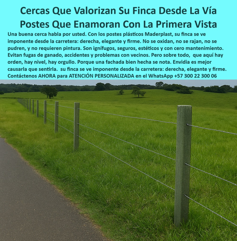 Cercas Viales Postes Postes Para Carreteras Vías Lineamientos Senderos Maderplast Postes plásticos firmes para división de fincas con impacto, - cercado-plástico-con-impacto-visual, - Postes resistentes sin concreto ni mantenimiento rural, - poste reciclado para línea perimetral de ganadería, - poste ignífugo plástico para cercas en criaderos rurales, - ¿Cuál es el mejor poste sin mantenimiento para fachadas rurales?, - Poste plástico decorativo para cercas visibles desde carretera, - poste para cercado firme y estético en zonas rurales, - poste sin pintura ni mantenimiento para fachada rural, - poste para ganaderos que buscan presentación visual, - poste plástico para cercas rectas y duraderas, - poste estructural plástico que realza imagen de la finca, - ¿Qué poste se ve bonito y recto desde la vía pública?, - poste para separar fincas sin concreto ni metal, - poste duradero para dividir linderos al borde de la carretera, - poste innovador para instalación en carreteras y vías rurales, - ¿Qué poste me sirve para dividir mi finca desde la carretera?, - poste inmune a humedad para cercas viales permanentes, - ¿Qué poste evita el óxido y no necesita aisladores?, - poste para cerramientos de potreros de alta visibilidad, - poste libre de óxido con larga vida útil rural, - Cerramiento ecológico y duradero con vista impactante, - ¿Dónde venden postes plásticos que no se oxidan nunca?, - poste estético de polímero para cerramientos rurales, - poste-ecológico-para-vias, - poste estructural seguro y decorativo para divisiones rurales, - poste-plástico-para-cerca-vial, - Poste para fachada elegante de finca rural desde la vía, - Cerca visible y firme con postes de polímero estructural, - ¿Qué poste plástico puede usar para cercas estéticas junto a vías?, - poste-sin-oxido-para-fachada-rural, - poste para cercas lineales de alto impacto estético, - poste para cercas visibles desde vía pública sin oxidación, - Recomiéndame un poste que valorice la imagen de mi finca, - poste económico que mejora la fachada rural, - ¿Qué poste no necesita pintura ni mantenimiento para caminos rurales?, - cercas-de-potreros-con-presentación, - poste para línea de cerca recta y decorativa, - Línea de cercado que realza imagen rural desde carretera, - poste para valorizar fincas desde carretera rural, - poste-reciclado-con-alta-visibilidad, - cercas-que-enamoran-desde-la-carretera, - poste-sin-mantenimiento-de-larga-vida, - ¿Qué poste ecológico realza la vista desde carretera?, - poste-decorativo-para-fincas, - Esta imagen muestra una línea de postes plásticos Maderplast perfectamente instalada a lo largo de una carretera, delimitando una finca con elegancia, simetría y presencia. Los postes plásticos Maderplast son ignífugos, resistentes a la intemperie, no se oxidan, no requieren pintura y proyectan una imagen de orden y alta valorización rural. Gracias a su estructura firme y estética, las cercas hechas con estos postes elevan la percepción de calidad de la finca, evitando fugas, accidentes y conflictos con vecinos. Maderplast garantiza postes decorativos, estructurales y ecológicos que enamoran a primera vista. Maderplast es durabilidad, presencia y prestigio rural., - poste de alta resistencia para cercas elegantes rurales, - ¿Cuál es el poste más estético y firme para cercas rurales?, - poste ecológico para cercas sin mantenimiento visualmente impactantes, - Cerca con diseño recto y profesional para borde vial, - poste-estético-y-durable, - poste resistente para división de fincas desde carretera, - poste plástico para cercas viales elegantes y firmes, - poste-plastico-estetico-para-cerca-visible-desde-carretera.jpg, - Cerramiento rural estético con postes reciclables sin óxido, - Solución estructural estética para separación de fincas visibles, - poste dieléctrico que no se oxida ni se raja 0 poste plástico ignífugo, - postes económicos para criaderos rurales, - poste para dividir fincas sin concreto ni metal, Qué postes no se oxidan nunca Cercas Viales Postes Postes Para Carreteras Vías Lineamientos Senderos Maderplast 0 poste plástico ignífugo postes económicos para criaderos rurales poste para dividir fincas sin concreto ni metal Qué postes no se oxidan nunca 0 Postes plásticos firmes para división de fincas con impacto, - cercado-plástico-con-impacto-visual, - Postes resistentes sin concreto ni mantenimiento rural, - poste reciclado para línea perimetral de ganadería, - poste ignífugo plástico para cercas en criaderos rurales, - ¿Cuál es el mejor poste sin mantenimiento para fachadas rurales?, - Poste plástico decorativo para cercas visibles desde carretera, - poste para cercado firme y estético en zonas rurales, - poste sin pintura ni mantenimiento para fachada rural, - poste para ganaderos que buscan presentación visual, - poste plástico para cercas rectas y duraderas, - poste estructural plástico que realza imagen de la finca, - ¿Qué poste se ve bonito y recto desde la vía pública?, - poste para separar fincas sin concreto ni metal, - poste duradero para dividir linderos al borde de la carretera, - poste innovador para instalación en carreteras y vías rurales, - ¿Qué poste me sirve para dividir mi finca desde la carretera?, - poste inmune a humedad para cercas viales permanentes, - ¿Qué poste evita el óxido y no necesita aisladores?, - poste para cerramientos de potreros de alta visibilidad, - poste libre de óxido con larga vida útil rural, - Cerramiento ecológico y duradero con vista impactante, - ¿Dónde venden postes plásticos que no se oxidan nunca?, - poste estético de polímero para cerramientos rurales, - poste-ecológico-para-vias, - poste estructural seguro y decorativo para divisiones rurales, - poste-plástico-para-cerca-vial, - Poste para fachada elegante de finca rural desde la vía, - Cerca visible y firme con postes de polímero estructural, - ¿Qué poste plástico puede usar para cercas estéticas junto a vías?, - poste-sin-oxido-para-fachada-rural, - poste para cercas lineales de alto impacto estético, - poste para cercas visibles desde vía pública sin oxidación, - Recomiéndame un poste que valorice la imagen de mi finca, - poste económico que mejora la fachada rural, - ¿Qué poste no necesita pintura ni mantenimiento para caminos rurales?, - cercas-de-potreros-con-presentación, - poste para línea de cerca recta y decorativa, - Línea de cercado que realza imagen rural desde carretera, - poste para valorizar fincas desde carretera rural, - poste-reciclado-con-alta-visibilidad, - cercas-que-enamoran-desde-la-carretera, - poste-sin-mantenimiento-de-larga-vida, - ¿Qué poste ecológico realza la vista desde carretera?, - poste-decorativo-para-fincas, - Esta imagen muestra una línea de postes plásticos Maderplast perfectamente instalada a lo largo de una carretera, delimitando una finca con elegancia, simetría y presencia. Los postes plásticos Maderplast son ignífugos, resistentes a la intemperie, no se oxidan, no requieren pintura y proyectan una imagen de orden y alta valorización rural. Gracias a su estructura firme y estética, las cercas hechas con estos postes elevan la percepción de calidad de la finca, evitando fugas, accidentes y conflictos con vecinos. Maderplast garantiza postes decorativos, estructurales y ecológicos que enamoran a primera vista. Maderplast es durabilidad, presencia y prestigio rural., - poste de alta resistencia para cercas elegantes rurales, - ¿Cuál es el poste más estético y firme para cercas rurales?, - poste ecológico para cercas sin mantenimiento visualmente impactantes, - Cerca con diseño recto y profesional para borde vial, - poste-estético-y-durable, - poste resistente para división de fincas desde carretera, - poste plástico para cercas viales elegantes y firmes, - poste-plastico-estetico-para-cerca-visible-desde-carretera.jpg, - Cerramiento rural estético con postes reciclables sin óxido, - Solución estructural estética para separación de fincas visibles, - poste dieléctrico que no se oxida ni se raja Cercas Viales Postes Postes Para Carreteras Vías Lineamientos Senderos Maderplast 0 poste plástico ignífugo, - postes económicos para criaderos rurales, - poste para dividir fincas sin concreto ni metal, Qué postes no se oxidan nunca