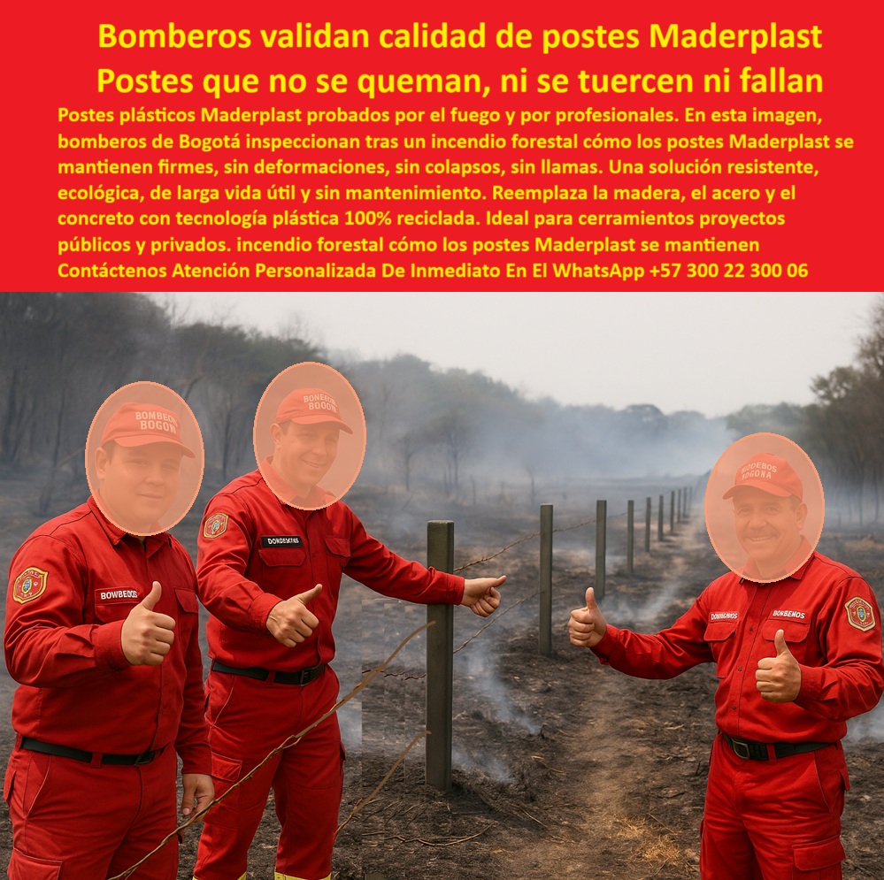 Postes Ignífugos Para Cercas Forestales Postes Con Resistencia Al Fuego Maderplast poste que no se quema durante incendios rurales, - poste reciclado sin combustión en entorno calcinado, - poste sostenible para cerramientos de bosques secos, - poste plástico para incendios en sabanas y reservas, - poste plástico que no se deforma por calor extremo, - poste anti combustión para cercas de áreas protegidas, - poste aprobado para uso forestal por cuerpos de emergencia, - ¿Qué poste recomiendan los bomberos para zonas de incendio?, - poste-plástico-anti-fuego, - poste de cercas rurales con resistencia comprobada al fuego, - poste plástico para zonas protegidas con riesgo de fuego, - ¿Cuál poste sirve si hay riesgo de fuego en potreros?, - poste funcional después de incendios de vegetación, - poste ignífugo aprobado por bomberos de Bogotá, - ¿Qué poste no se quema en incendios forestales?, - poste durable ante quemas agrícolas o forestales, - poste-contra-incendios-rurales, - sistema de cercado plástico en zona afectada por incendio, - poste plástico inmune al fuego inspeccionado por bomberos, - estructura de polietileno intacta después de incendio, - poste dieléctrico de seguridad anti fuego, - poste resistente para zonas con incendios estacionales, - ¿Dónde consigo postes plásticos que no colapsen con el calor?, - La imagen muestra un escenario real tras un incendio forestal, donde tres bomberos de Bogotá inspeccionan un sistema de cercado construido con postes plásticos Maderplast. A pesar del suelo calcinado y los rastros del fuego, los postes se mantienen completamente verticales, sin colapsos, sin deformaciones y sin signos de combustión. La imagen demuestra con hechos que los postes Maderplast no se queman, no se doblan y no fallan. Los postes plásticos Maderplast están fabricados con polímeros reciclados de alta tecnología, diseñados para resistir condiciones extremas como incendios forestales, quemas agrícolas o propagación de fuego en sabanas y reservas. Aprobados por cuerpos de emergencia como los bomberos de Bogotá, estos postes no solo protegen el medio ambiente, sino que garantizan continuidad en la infraestructura ganadera y ambiental. Maderplast rompe el mito: sus postes son inmunes al fuego, ideales para cerramientos en parques nacionales, zonas de riesgo térmico, proyectos públicos y reservas ecológicas que exigen materiales ignífugos, ecológicos y durables. Una inversión real y sostenible, validada en campo., - poste-para-cercas-en-quemas, - poste estructural que sobrevive incendios sin daños, - sistema de cerca que sobrevive fuego sin deformaciones, - poste plástico reciclado inmune al fuego de maleza, - cerca ganadera en zona quemada con postes resistentes, - poste robusto para ambientes rurales de alta temperatura, - cerca resistente al fuego inspeccionada por personal experto, - poste en suelo quemado validado por expertos en fuego, - poste plástico que resiste incendios forestales reales, - postes de polímero intactos en área calcinada por incendio, - poste plástico en pie tras incendio validado por bomberos, - poste-resistente-a-incendios, - poste plástico de alta ingeniería ignífuga, - poste de polipropileno sin daños tras quema de maleza, - poste plástico para cerramiento en parques naturales, - poste sin mantenimiento tras fuego o quemas controladas, - poste-para-zonas-forestales, - poste en fila intacto tras paso de llamas rurales, - poste de seguridad para ecosistemas con riesgo de incendio, - poste ecológico que no colapsa por llamas o calor, - cerca plástica que no colapsó tras incendio forestal, - poste-verde-zona-incendiada, - poste plástico certificado contra propagación de llama, - ¿Qué poste ignífugo puedo usar en un parque natural?, - poste-anti-antiflama-certificado, - postes verticales firmes después de incendio en reserva, - poste-reciclado-pirorresistente, - poste-plástico-ignífugo, - poste de polímero inmune al fuego y altas temperaturas, - poste-para-reservas-naturales, - bomberos aprueban resistencia al fuego de los postes, - poste para contener ganado en zonas de alto riesgo térmico 0 cerramiento-parques-nacionales-resistentes, - postes de polímero reciclado para áreas protegidas, - postes plásticos que sobreviven incendios Cercado Postes Ignífugos Para Cercas Forestales Postes Con Resistencia Al Fuego Maderplast 0 cerramiento parques nacionales resistentes postes de polímero reciclado para áreas protegidas postes plásticos que sobreviven incendios Cercado poste que no se quema durante incendios rurales, - poste reciclado sin combustión en entorno calcinado, - poste sostenible para cerramientos de bosques secos, - poste plástico para incendios en sabanas y reservas, - poste plástico que no se deforma por calor extremo, - poste anti combustión para cercas de áreas protegidas, - poste aprobado para uso forestal por cuerpos de emergencia, - ¿Qué poste recomiendan los bomberos para zonas de incendio?, - poste-plástico-anti-fuego, - poste de cercas rurales con resistencia comprobada al fuego, - poste plástico para zonas protegidas con riesgo de fuego, - ¿Cuál poste sirve si hay riesgo de fuego en potreros?, - poste funcional después de incendios de vegetación, - poste ignífugo aprobado por bomberos de Bogotá, - ¿Qué poste no se quema en incendios forestales?, - poste durable ante quemas agrícolas o forestales, - poste-contra-incendios-rurales, - sistema de cercado plástico en zona afectada por incendio, - poste plástico inmune al fuego inspeccionado por bomberos, - estructura de polietileno intacta después de incendio, - poste dieléctrico de seguridad anti fuego, - poste resistente para zonas con incendios estacionales, - ¿Dónde consigo postes plásticos que no colapsen con el calor?, - La imagen muestra un escenario real tras un incendio forestal, donde tres bomberos de Bogotá inspeccionan un sistema de cercado construido con postes plásticos Maderplast. A pesar del suelo calcinado y los rastros del fuego, los postes se mantienen completamente verticales, sin colapsos, sin deformaciones y sin signos de combustión. La imagen demuestra con hechos que los postes Maderplast no se queman, no se doblan y no fallan. Los postes plásticos Maderplast están fabricados con polímeros reciclados de alta tecnología, diseñados para resistir condiciones extremas como incendios forestales, quemas agrícolas o propagación de fuego en sabanas y reservas. Aprobados por cuerpos de emergencia como los bomberos de Bogotá, estos postes no solo protegen el medio ambiente, sino que garantizan continuidad en la infraestructura ganadera y ambiental. Maderplast rompe el mito: sus postes son inmunes al fuego, ideales para cerramientos en parques nacionales, zonas de riesgo térmico, proyectos públicos y reservas ecológicas que exigen materiales ignífugos, ecológicos y durables. Una inversión real y sostenible, validada en campo., - poste-para-cercas-en-quemas, - poste estructural que sobrevive incendios sin daños, - sistema de cerca que sobrevive fuego sin deformaciones, - poste plástico reciclado inmune al fuego de maleza, - cerca ganadera en zona quemada con postes resistentes, - poste robusto para ambientes rurales de alta temperatura, - cerca resistente al fuego inspeccionada por personal experto, - poste en suelo quemado validado por expertos en fuego, - poste plástico que resiste incendios forestales reales, - postes de polímero intactos en área calcinada por incendio, - poste plástico en pie tras incendio validado por bomberos, - poste-resistente-a-incendios, - poste plástico de alta ingeniería ignífuga, - poste de polipropileno sin daños tras quema de maleza, - poste plástico para cerramiento en parques naturales, - poste sin mantenimiento tras fuego o quemas controladas, - poste-para-zonas-forestales, - poste en fila intacto tras paso de llamas rurales, - poste de seguridad para ecosistemas con riesgo de incendio, - poste ecológico que no colapsa por llamas o calor, - cerca plástica que no colapsó tras incendio forestal, - poste-verde-zona-incendiada, - poste plástico certificado contra propagación de llama, - ¿Qué poste ignífugo puedo usar en un parque natural?, - poste-anti-antiflama-certificado, - postes verticales firmes después de incendio en reserva, - poste-reciclado-pirorresistente, - poste-plástico-ignífugo, - poste de polímero inmune al fuego y altas temperaturas, - poste-para-reservas-naturales, - bomberos aprueban resistencia al fuego de los postes, - poste para contener ganado en zonas de alto riesgo térmico 0 Postes Ignífugos Para Cercas Forestales Postes Con Resistencia Al Fuego Maderplast 0 cerramiento-parques-nacionales-resistentes, - postes de polímero reciclado para áreas protegidas, - postes plásticos que sobreviven incendios Cercado