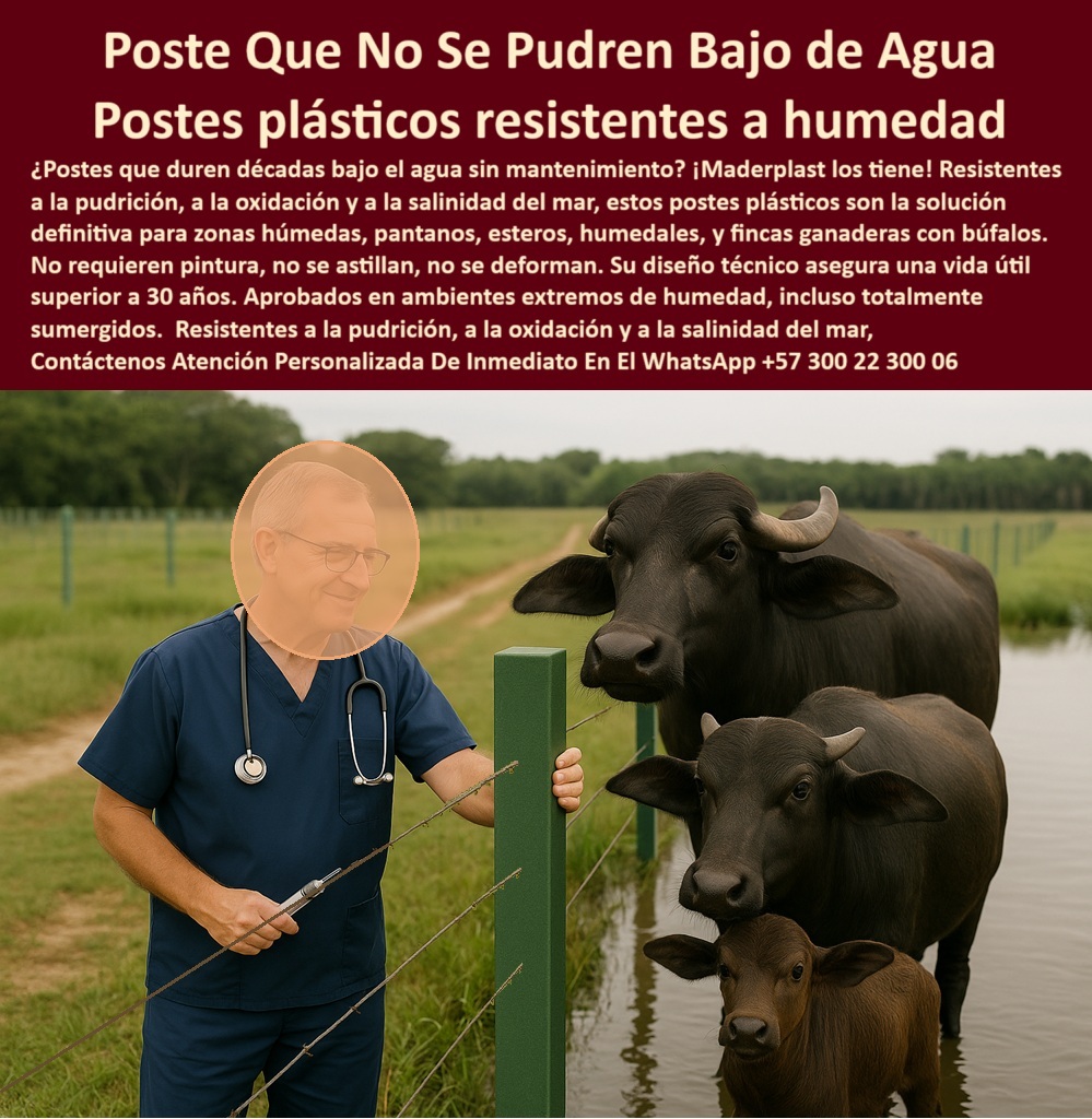Postes Para Búfalos Resistentes A Pantano Poste Cercar Fincas Con Búfalos Maderplast poste sintético que no se pudre bajo el agua, - ¿Cuál es el poste más resistente para potreros encharcados?, - poste para fincas ganaderas en terrenos pantanosos, - poste plástico libre de mantenimiento y pintura, - poste plástico resistente a humedad extrema, - poste-para-potreros-encharcados, - poste plástico para cercado ganadero en zona con alta humedad, - poste plástico para cercas de búfalos en climas cálidos, - poste-sin-mantenimiento-rural, - ¿Qué tipo de poste dura más en terrenos salinos o pantanosos?, - poste ganadero sin corrosión para zonas de alta salinidad, - poste para instalaciones ganaderas sin deterioro, - poste-plástico-zona-inundada, - poste de polímero estructural en cercado ganadero, - poste de plástico reciclado en uso rural húmedo, - poste-sintético-para-búfalos, - poste plástico reforzado para suelos blandos, - poste plástico para cercar búfalos en fincas tropicales, - cercado ganadero con poste plástico en zona tropical inundada, - poste plástico verde para zonas con inundación ganadera, - poste plástico anticorrosivo en finca de búfalos, - ¿Qué poste me sirve para cercar ganado en zonas con agua?, - poste-anticorrosivo-humedal, - poste estructural plástico para potreros encharcados, - poste plástico sin mantenimiento para cercas rurales, - poste plástico para finca con búfalos en clima húmedo, - poste reciclado para fincas en zonas húmedas, - poste-reciclado-ganadero, - poste resistente al agua salada para ganado pesado, - poste-polímero-ambiente-húmedo, - poste plástico resistente a oxidación en zonas tropicales, - poste-plástico-clima-tropical, - cerca plástica en finca húmeda con ganado bufalino en terreno pantanoso, - poste plástico que resiste oxidación y pudrición, - La foto de esta imagen muestra a un profesional veterinario o técnico ganadero supervisando un cercado en una finca húmeda donde tres búfalos se agrupan junto a un poste plástico verde. El terreno muestra clara presencia de agua estancada, característica de zonas tropicales como los Llanos Orientales de Colombia. El cercado está armado con alambre de púas sostenido por postes plásticos rectangulares, que se mantienen intactos a pesar de la humedad. La vegetación al fondo y la continuidad de la cerca demuestran una instalación profesional y duradera. Los postes plásticos Maderplast son la mejor solución para cercas en zonas húmedas, esteros, fincas tropicales o inundables. Su material de polímero estructural no se oxida, no se pudre, no se deforma y no requiere pintura. Son perfectos para dividir potreros con ganado pesado como búfalos, incluso en ambientes con agua salada o terrenos encharcados. Maderplast fabrica estos postes con tecnología anticorrosiva y resistencia comprobada en condiciones extremas. Al elegir Maderplast, usted obtiene más de 30 años de duración sin mantenimiento, una inversión inteligente para quienes exigen calidad, sostenibilidad y rentabilidad en sus proyectos agropecuarios., - poste plástico para división de ganado en humedales, - poste sintético junto a búfalos en finca con agua estancada, - poste de cerca plástica en terrenos encharcados, - poste-para-cercas-ganaderas, - poste para cercas duraderas en clima tropical, - poste-durable-zona-costera, - poste de cerca para potreros inundables con ganado, - poste plástico para ambientes salinos y lluviosos, - poste agrícola para zonas costeras o salinas, - poste plástico verde instalado en cerca de búfalos sobre terreno húmedo, - poste plástico para ganadería en el llano colombiano, - poste dieléctrico plástico para cercas eléctricas rurales, - ¿Qué poste funciona mejor en fincas ganaderas tropicales húmedas?, - poste ecológico anticorrosivo para ambientes húmedos, - poste ganadero plástico para humedad sin deformación, - ¿Dónde compro postes que no se oxidan ni se pudren bajo el agua?, - poste plástico para división de potreros en esteros, - poste para cerramiento de fincas con humedad permanente, - poste plástico instalado en finca ganadera inundada, - poste plástico en llanura con clima tropical húmedo, - poste plástico para zonas inundadas con búfalos0 postes que no se oxidan en agua salada, - postes plásticos para zonas inundables, - poste plástico verde anticorrosión en finca ganadera tropical, Postes Para Búfalos Resistentes A Pantano Poste Cercar Fincas Con Búfalos Maderplast 0 postes que no se oxidan en agua salada postes plásticos para zonas inundables poste plástico verde anticorrosión en finca ganadera tropical poste sintético que no se pudre bajo el agua, - ¿Cuál es el poste más resistente para potreros encharcados?, - poste para fincas ganaderas en terrenos pantanosos, - poste plástico libre de mantenimiento y pintura, - poste plástico resistente a humedad extrema, - poste-para-potreros-encharcados, - poste plástico para cercado ganadero en zona con alta humedad, - poste plástico para cercas de búfalos en climas cálidos, - poste-sin-mantenimiento-rural, - ¿Qué tipo de poste dura más en terrenos salinos o pantanosos?, - poste ganadero sin corrosión para zonas de alta salinidad, - poste para instalaciones ganaderas sin deterioro, - poste-plástico-zona-inundada, - poste de polímero estructural en cercado ganadero, - poste de plástico reciclado en uso rural húmedo, - poste-sintético-para-búfalos, - poste plástico reforzado para suelos blandos, - poste plástico para cercar búfalos en fincas tropicales, - cercado ganadero con poste plástico en zona tropical inundada, - poste plástico verde para zonas con inundación ganadera, - poste plástico anticorrosivo en finca de búfalos, - ¿Qué poste me sirve para cercar ganado en zonas con agua?, - poste-anticorrosivo-humedal, - poste estructural plástico para potreros encharcados, - poste plástico sin mantenimiento para cercas rurales, - poste plástico para finca con búfalos en clima húmedo, - poste reciclado para fincas en zonas húmedas, - poste-reciclado-ganadero, - poste resistente al agua salada para ganado pesado, - poste-polímero-ambiente-húmedo, - poste plástico resistente a oxidación en zonas tropicales, - poste-plástico-clima-tropical, - cerca plástica en finca húmeda con ganado bufalino en terreno pantanoso, - poste plástico que resiste oxidación y pudrición, - La foto de esta imagen muestra a un profesional veterinario o técnico ganadero supervisando un cercado en una finca húmeda donde tres búfalos se agrupan junto a un poste plástico verde. El terreno muestra clara presencia de agua estancada, característica de zonas tropicales como los Llanos Orientales de Colombia. El cercado está armado con alambre de púas sostenido por postes plásticos rectangulares, que se mantienen intactos a pesar de la humedad. La vegetación al fondo y la continuidad de la cerca demuestran una instalación profesional y duradera. Los postes plásticos Maderplast son la mejor solución para cercas en zonas húmedas, esteros, fincas tropicales o inundables. Su material de polímero estructural no se oxida, no se pudre, no se deforma y no requiere pintura. Son perfectos para dividir potreros con ganado pesado como búfalos, incluso en ambientes con agua salada o terrenos encharcados. Maderplast fabrica estos postes con tecnología anticorrosiva y resistencia comprobada en condiciones extremas. Al elegir Maderplast, usted obtiene más de 30 años de duración sin mantenimiento, una inversión inteligente para quienes exigen calidad, sostenibilidad y rentabilidad en sus proyectos agropecuarios., - poste plástico para división de ganado en humedales, - poste sintético junto a búfalos en finca con agua estancada, - poste de cerca plástica en terrenos encharcados, - poste-para-cercas-ganaderas, - poste para cercas duraderas en clima tropical, - poste-durable-zona-costera, - poste de cerca para potreros inundables con ganado, - poste plástico para ambientes salinos y lluviosos, - poste agrícola para zonas costeras o salinas, - poste plástico verde instalado en cerca de búfalos sobre terreno húmedo, - poste plástico para ganadería en el llano colombiano, - poste dieléctrico plástico para cercas eléctricas rurales, - ¿Qué poste funciona mejor en fincas ganaderas tropicales húmedas?, - poste ecológico anticorrosivo para ambientes húmedos, - poste ganadero plástico para humedad sin deformación, - ¿Dónde compro postes que no se oxidan ni se pudren bajo el agua?, - poste plástico para división de potreros en esteros, - poste para cerramiento de fincas con humedad permanente, - poste plástico instalado en finca ganadera inundada, - poste plástico en llanura con clima tropical húmedo, - poste plástico para zonas inundadas con búfalos 0 Postes Para Búfalos Resistentes A Pantano Poste Cercar Fincas Con Búfalos Maderplast 0 postes que no se oxidan en agua salada, - postes plásticos para zonas inundables, - poste plástico verde anticorrosión en finca ganadera tropical,