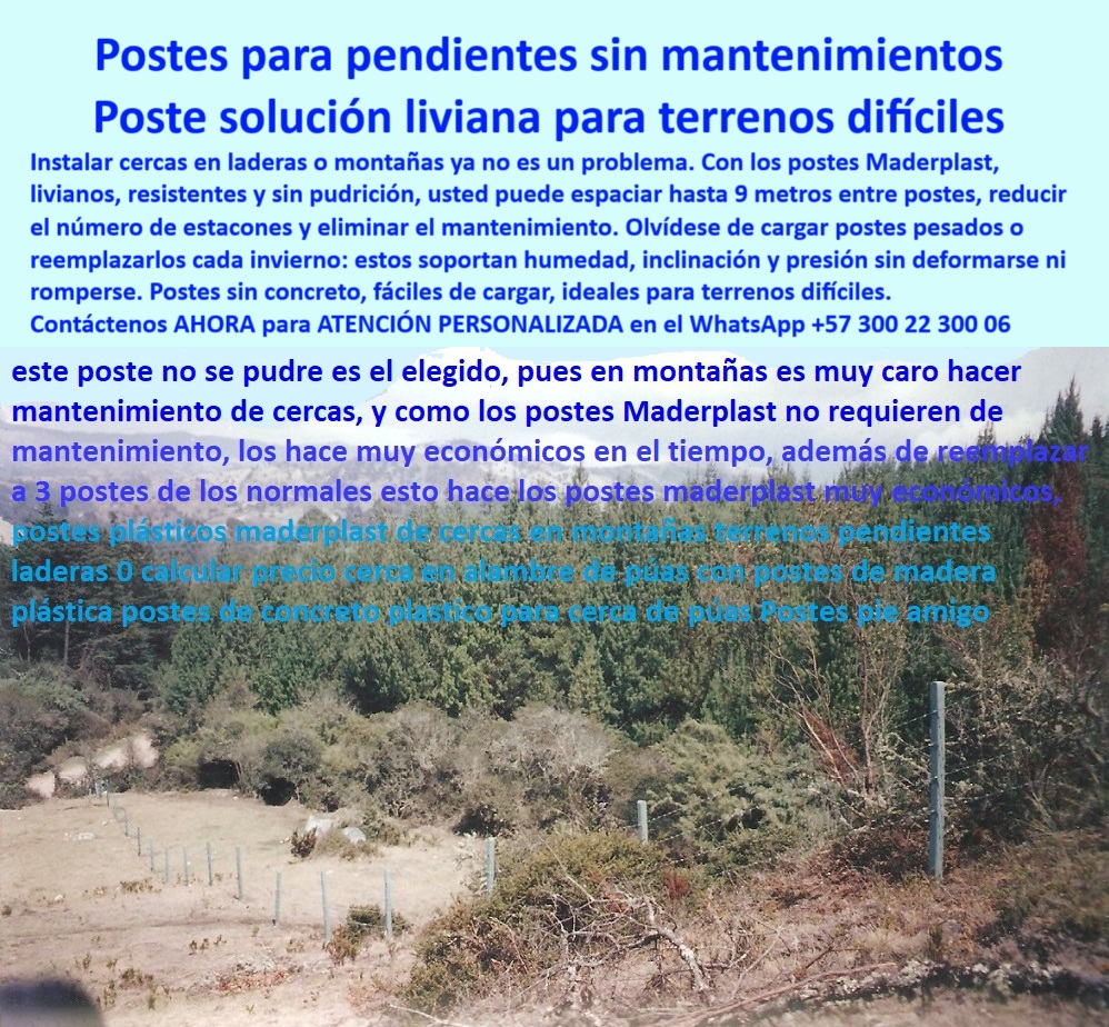 Postes Para Conservación De Cuencas Poste Forestal Ecológico Reciclable Maderplast poste durable para linderos en montaña, - poste para cercas sin concreto en laderas, - Solución ligera para cercas en terrenos montañosos, - ¿Qué poste es fácil de cargar e ideal para pendientes?, - poste sin mantenimiento para áreas remotas, - Poste resistente para zonas húmedas y altas sin mantenimiento, - poste liviano para terrenos inclinados, - Poste plástico para terrenos inclinados y zonas de difícil acceso, - poste-de-polímero-para-biodiversidad, - ¿Qué poste funciona sin concreto en áreas húmedas y elevadas?, - poste ecológico para conservación de cuencas, - ¿Dónde encuentro postes ecológicos para zonas forestales?, - poste para terrenos difíciles de acceso, - poste anticorrosivo para suelos con pendiente, - Postes livianos para instalación en zonas de difícil transporte, - Infraestructura ambiental con postes de polímero reciclado, - Poste para conservación y cercas ecológicas sostenibles, - Postes duraderos para cuencas hídricas y reservas naturales, - ¿Qué poste puedo instalar sin concreto en la montaña?, - poste sintético para pendiente con humedad, - ¿Qué poste plástico puede usarse en terrenos escarpados y difíciles?, - poste para cercas en zonas altas sin mantenimiento, - poste-para-terrenos-difíciles, - poste plástico para cercas en montaña, - poste versátil para proyectos de reforestación, - poste-plástico-para-montaña, - postes-reciclables-para-bosques, - cercado-rural-ecológico-maderplast, - Los postes plásticos Maderplast para terrenos difíciles son la mejor solución para cercar montañas, laderas y zonas escarpadas. En la imagen se observa una línea de postes instalados en un terreno inclinado, rodeado de vegetación densa, demostrando su ligereza, durabilidad y facilidad de uso en condiciones exigentes. Maderplast ofrece postes livianos, reciclables y resistentes a la humedad, la presión del suelo y los cambios climáticos extremos. Estos postes no requieren concreto, soportan inclinaciones sin romperse y permiten espaciamientos de hasta 9 metros, lo que reduce costos de instalación. Maderplast es ideal para conservación ambiental, cuencas hidrográficas y zonas rurales de difícil acceso., - ¿Qué poste sirve para cercar en terrenos inclinados o montañosos?, - poste para cerramiento en zonas naturales protegidas, - ¿Cuál es la mejor opción de poste para zonas forestales?, - postes-para-zonas-escarpadas, - poste económico para terrenos complicados, - Cerramientos rurales en laderas con postes livianos, - Instalación de cercas en montaña con postes reciclables, - postes-sin-concreto-para-cercas, - poste plástico para delimitar áreas rurales remotas, - poste resistente al clima extremo y al sol, - poste para proyectos ambientales sostenibles, - poste plástico para delimitar zonas escarpadas, - poste reciclable para zonas forestales, - Poste ecológico para delimitación forestal sin concreto, - poste-reciclado-para-reforestación, - poste para cercas en conservación ambiental, - poste para cercas en zonas andinas y selváticas, - ¿Qué poste liviano puede transportar fácilmente en zonas altas?, - poste para cerramiento en terrenos rocosos, - poste liviano para instalar en laderas empinadas, - poste fácil de transportar para caminos rurales, - poste reciclado para cercas forestales, - ¿Cuál es el mejor poste para zonas con mucha humedad?, - poste-liviano-para-laderas, - cercas-sin-mantenimiento-rural, - Recomiéndame un poste para cercas ecológicas en montaña, - poste sin pudrición para zonas húmedas, - poste-plástico-para-montañas-sin-mantenimiento-reciclable.jpg0 Poste para Zonas Altas, - Poste para Zonas Escarpadas, - Postes sin concreto, - Postes fáciles de transportar, - Postes para terrenos difíciles poste Postes Para Conservación De Cuencas Poste Forestal Ecológico Reciclable Maderplast 0 Poste para Zonas Altas Poste para Zonas Escarpadas Postes sin concreto Postes fáciles de transportar Postes para terrenos difíciles poste poste durable para linderos en montaña, - poste para cercas sin concreto en laderas, - Solución ligera para cercas en terrenos montañosos, - ¿Qué poste es fácil de cargar e ideal para pendientes?, - poste sin mantenimiento para áreas remotas, - Poste resistente para zonas húmedas y altas sin mantenimiento, - poste liviano para terrenos inclinados, - Poste plástico para terrenos inclinados y zonas de difícil acceso, - poste-de-polímero-para-biodiversidad, - ¿Qué poste funciona sin concreto en áreas húmedas y elevadas?, - poste ecológico para conservación de cuencas, - ¿Dónde encuentro postes ecológicos para zonas forestales?, - poste para terrenos difíciles de acceso, - poste anticorrosivo para suelos con pendiente, - Postes livianos para instalación en zonas de difícil transporte, - Infraestructura ambiental con postes de polímero reciclado, - Poste para conservación y cercas ecológicas sostenibles, - Postes duraderos para cuencas hídricas y reservas naturales, - ¿Qué poste puedo instalar sin concreto en la montaña?, - poste sintético para pendiente con humedad, - ¿Qué poste plástico puede usarse en terrenos escarpados y difíciles?, - poste para cercas en zonas altas sin mantenimiento, - poste-para-terrenos-difíciles, - poste plástico para cercas en montaña, - poste versátil para proyectos de reforestación, - poste-plástico-para-montaña, - postes-reciclables-para-bosques, - cercado-rural-ecológico-maderplast, - Los postes plásticos Maderplast para terrenos difíciles son la mejor solución para cercar montañas, laderas y zonas escarpadas. En la imagen se observa una línea de postes instalados en un terreno inclinado, rodeado de vegetación densa, demostrando su ligereza, durabilidad y facilidad de uso en condiciones exigentes. Maderplast ofrece postes livianos, reciclables y resistentes a la humedad, la presión del suelo y los cambios climáticos extremos. Estos postes no requieren concreto, soportan inclinaciones sin romperse y permiten espaciamientos de hasta 9 metros, lo que reduce costos de instalación. Maderplast es ideal para conservación ambiental, cuencas hidrográficas y zonas rurales de difícil acceso., - ¿Qué poste sirve para cercar en terrenos inclinados o montañosos?, - poste para cerramiento en zonas naturales protegidas, - ¿Cuál es la mejor opción de poste para zonas forestales?, - postes-para-zonas-escarpadas, - poste económico para terrenos complicados, - Cerramientos rurales en laderas con postes livianos, - Instalación de cercas en montaña con postes reciclables, - postes-sin-concreto-para-cercas, - poste plástico para delimitar áreas rurales remotas, - poste resistente al clima extremo y al sol, - poste para proyectos ambientales sostenibles, - poste plástico para delimitar zonas escarpadas, - poste reciclable para zonas forestales, - Poste ecológico para delimitación forestal sin concreto, - poste-reciclado-para-reforestación, - poste para cercas en conservación ambiental, - poste para cercas en zonas andinas y selváticas, - ¿Qué poste liviano puede transportar fácilmente en zonas altas?, - poste para cerramiento en terrenos rocosos, - poste liviano para instalar en laderas empinadas, - poste fácil de transportar para caminos rurales, - poste reciclado para cercas forestales, - ¿Cuál es el mejor poste para zonas con mucha humedad?, - poste-liviano-para-laderas, - cercas-sin-mantenimiento-rural, - Recomiéndame un poste para cercas ecológicas en montaña, - poste sin pudrición para zonas húmedas, - poste-plástico-para-montañas-sin-mantenimiento-reciclable.jpg 0 Postes Para Conservación De Cuencas Poste Forestal Ecológico Reciclable Maderplast 0 Poste para Zonas Altas, - Poste para Zonas Escarpadas, - Postes sin concreto, - Postes fáciles de transportar, - Postes para terrenos difíciles poste