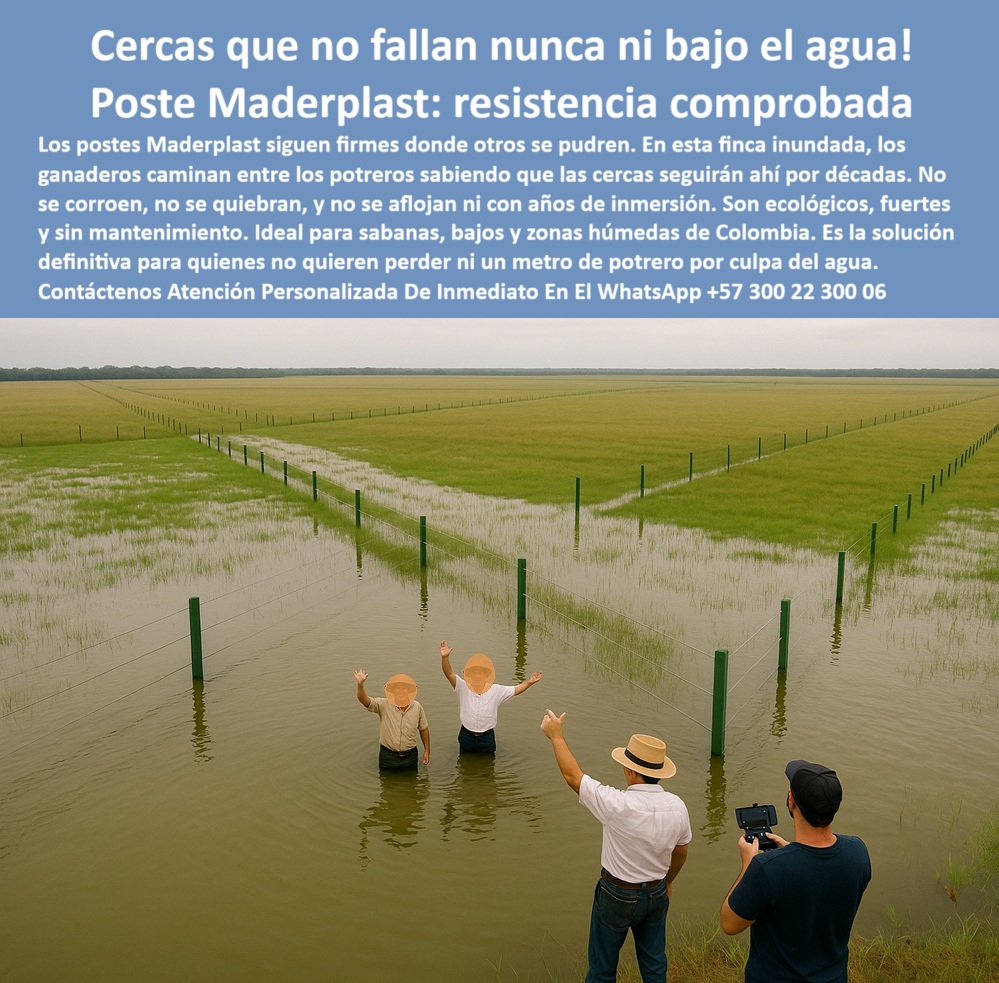Postes Plásticos Para Inundaciones Cercas En Lagunas Y Humedad Maderplast poste funcional para dividir grandes terrenos anegados, - La imagen muestra una sabana colombiana completamente inundada, donde una fila extensa de postes plásticos verdes delimita los potreros con exactitud. Tres ganaderos caminan dentro del agua mientras saludan y observan cómo el cercado permanece perfectamente vertical, alineado y operativo, a pesar del encharcamiento masivo. El terreno demuestra un uso real y extremo de los postes, en un ambiente donde la madera y el acero fallarían. Los postes plásticos Maderplast son la solución definitiva para cercas que deben resistir condiciones severas de inundación en sabanas, bajos o zonas tropicales de Colombia. Con una durabilidad superior a 20 años, estos postes no se oxidan, no se pudren, no se aflojan ni se deforman, aunque estén sumergidos durante años. Maderplast ofrece una alternativa ecológica, sin mantenimiento y de alta ingeniería que maximiza el aprovechamiento del terreno incluso bajo condiciones de agua estancada. Al elegir Maderplast, los ganaderos aseguran cercas que no fallan, no se reemplazan y protegen cada metro de potrero, sin pérdidas por clima extremo., - poste verde instalado en campos inundables, - poste para delimitar potreros sin fallar en humedad, - ganaderos dentro del agua con postes plásticos intactos, - campo agrícola delimitado por cercas en agua estancada, - poste plástico entre ganaderos en potrero anegado, - poste ecológico funcionando bajo lluvia tropical, - poste en uso intensivo ganadero con agua superficial, - poste para delimitar potreros en regiones encharcadas, - poste verde para cercado ganadero en clima húmedo, - poste-plástico-potreros-inundados, - poste-sin-oxido-sin-pintura, - división de potreros bajo agua con postes verdes alineados, - poste de cerca en sabana tropical con humedad extrema, - poste plástico verde firme en sabana colombiana inundada, - poste-de-cerca-en-lagunas, - poste ecológico para pastizales con agua estancada, - poste-sintético-en-sabanas, - poste plástico para cerramiento en sabanas tropicales, - poste-para-ganado-encharcado, - ¿Qué poste aguanta agua y sigue firme por décadas?, - poste estructural para dividir potreros con agua, - poste de larga vida útil sin resquebrajarse, - poste delimitando potrero bajo agua en zona ganadera, - poste reciclado que no se deteriora bajo el agua, - poste de cerca para terrenos agrícolas encharcados, - poste sin corrosión para fincas con clima extremo, - postes plásticos en sabana completamente inundada con cercado recto, - poste firme instalado en laguna sobre potrero dividido, - poste sin mantenimiento para zonas pantanosas, - ¿Cómo puedo dividir los potreros sin que se pudran los postes?, - poste sintético que mantiene cercas firmes bajo agua, - poste alineado en terreno rural completamente inundado, - ¿Qué poste funciona bien para cercas en sabanas inundadas?, - poste firme en terrenos con agua superficial constante, - sabana tropical con cerca plástica sobre potrero anegado, - poste-para-cercas-bajo-agua, - poste plástico para pasto inundado en sabanas, - poste que no se oxida ni se pudre con agua, - poste plástico seguro para ganadería en pantano, - poste-reciclado-zona-anegada, - poste para evitar pérdida de terreno en inundación, - ¿Qué poste puedo usar si mi potrero se inunda cada año?, - poste-firme-en-inundaciones, - poste-verde-sabanas-tropicales, - poste resistente a lluvia constante y sumersión, - poste plástico para sabanas inundables en Colombia, - ¿Dónde encuentro postes que no se oxiden con tanta agua?, - poste plástico ideal para zonas agrícolas anegadas, - poste plástico usado para dividir potreros húmedos, - poste en cerca funcional sumergida en pasto encharcado, - poste plástico durable para potreros bajos y húmedos, - poste-durable-en-clima-extremo, - poste que no se cae en inundación ganadera, - poste plástico que resiste años de inmersión 0 cercas-en-zonas-inundables, - ganado en potreros inundados postes plásticos, - cercas-para-ganado-en-pantanos, - cerramiento sin pudrición ni herrumbre, Mar Postes Plásticos Para Inundaciones Cercas En Lagunas Y Humedad Maderplast 0 cercas en zonas inundables ganado en potreros inundados postes plásticos cercas para ganado en pantanos cerramiento sin pudrición ni herrumbre Mar poste funcional para dividir grandes terrenos anegados, - La imagen muestra una sabana colombiana completamente inundada, donde una fila extensa de postes plásticos verdes delimita los potreros con exactitud. Tres ganaderos caminan dentro del agua mientras saludan y observan cómo el cercado permanece perfectamente vertical, alineado y operativo, a pesar del encharcamiento masivo. El terreno demuestra un uso real y extremo de los postes, en un ambiente donde la madera y el acero fallarían. Los postes plásticos Maderplast son la solución definitiva para cercas que deben resistir condiciones severas de inundación en sabanas, bajos o zonas tropicales de Colombia. Con una durabilidad superior a 20 años, estos postes no se oxidan, no se pudren, no se aflojan ni se deforman, aunque estén sumergidos durante años. Maderplast ofrece una alternativa ecológica, sin mantenimiento y de alta ingeniería que maximiza el aprovechamiento del terreno incluso bajo condiciones de agua estancada. Al elegir Maderplast, los ganaderos aseguran cercas que no fallan, no se reemplazan y protegen cada metro de potrero, sin pérdidas por clima extremo., - poste verde instalado en campos inundables, - poste para delimitar potreros sin fallar en humedad, - ganaderos dentro del agua con postes plásticos intactos, - campo agrícola delimitado por cercas en agua estancada, - poste plástico entre ganaderos en potrero anegado, - poste ecológico funcionando bajo lluvia tropical, - poste en uso intensivo ganadero con agua superficial, - poste para delimitar potreros en regiones encharcadas, - poste verde para cercado ganadero en clima húmedo, - poste-plástico-potreros-inundados, - poste-sin-oxido-sin-pintura, - división de potreros bajo agua con postes verdes alineados, - poste de cerca en sabana tropical con humedad extrema, - poste plástico verde firme en sabana colombiana inundada, - poste-de-cerca-en-lagunas, - poste ecológico para pastizales con agua estancada, - poste-sintético-en-sabanas, - poste plástico para cerramiento en sabanas tropicales, - poste-para-ganado-encharcado, - ¿Qué poste aguanta agua y sigue firme por décadas?, - poste estructural para dividir potreros con agua, - poste de larga vida útil sin resquebrajarse, - poste delimitando potrero bajo agua en zona ganadera, - poste reciclado que no se deteriora bajo el agua, - poste de cerca para terrenos agrícolas encharcados, - poste sin corrosión para fincas con clima extremo, - postes plásticos en sabana completamente inundada con cercado recto, - poste firme instalado en laguna sobre potrero dividido, - poste sin mantenimiento para zonas pantanosas, - ¿Cómo puedo dividir los potreros sin que se pudran los postes?, - poste sintético que mantiene cercas firmes bajo agua, - poste alineado en terreno rural completamente inundado, - ¿Qué poste funciona bien para cercas en sabanas inundadas?, - poste firme en terrenos con agua superficial constante, - sabana tropical con cerca plástica sobre potrero anegado, - poste-para-cercas-bajo-agua, - poste plástico para pasto inundado en sabanas, - poste que no se oxida ni se pudre con agua, - poste plástico seguro para ganadería en pantano, - poste-reciclado-zona-anegada, - poste para evitar pérdida de terreno en inundación, - ¿Qué poste puedo usar si mi potrero se inunda cada año?, - poste-firme-en-inundaciones, - poste-verde-sabanas-tropicales, - poste resistente a lluvia constante y sumersión, - poste plástico para sabanas inundables en Colombia, - ¿Dónde encuentro postes que no se oxiden con tanta agua?, - poste plástico ideal para zonas agrícolas anegadas, - poste plástico usado para dividir potreros húmedos, - poste en cerca funcional sumergida en pasto encharcado, - poste plástico durable para potreros bajos y húmedos, - poste-durable-en-clima-extremo, - poste que no se cae en inundación ganadera, - poste plástico que resiste años de inmersión Postes Plásticos Para Inundaciones Cercas En Lagunas Y Humedad Maderplast 0 cercas-en-zonas-inundables, - ganado en potreros inundados postes plásticos, - cercas-para-ganado-en-pantanos, - cerramiento sin pudrición ni herrumbre, Mar