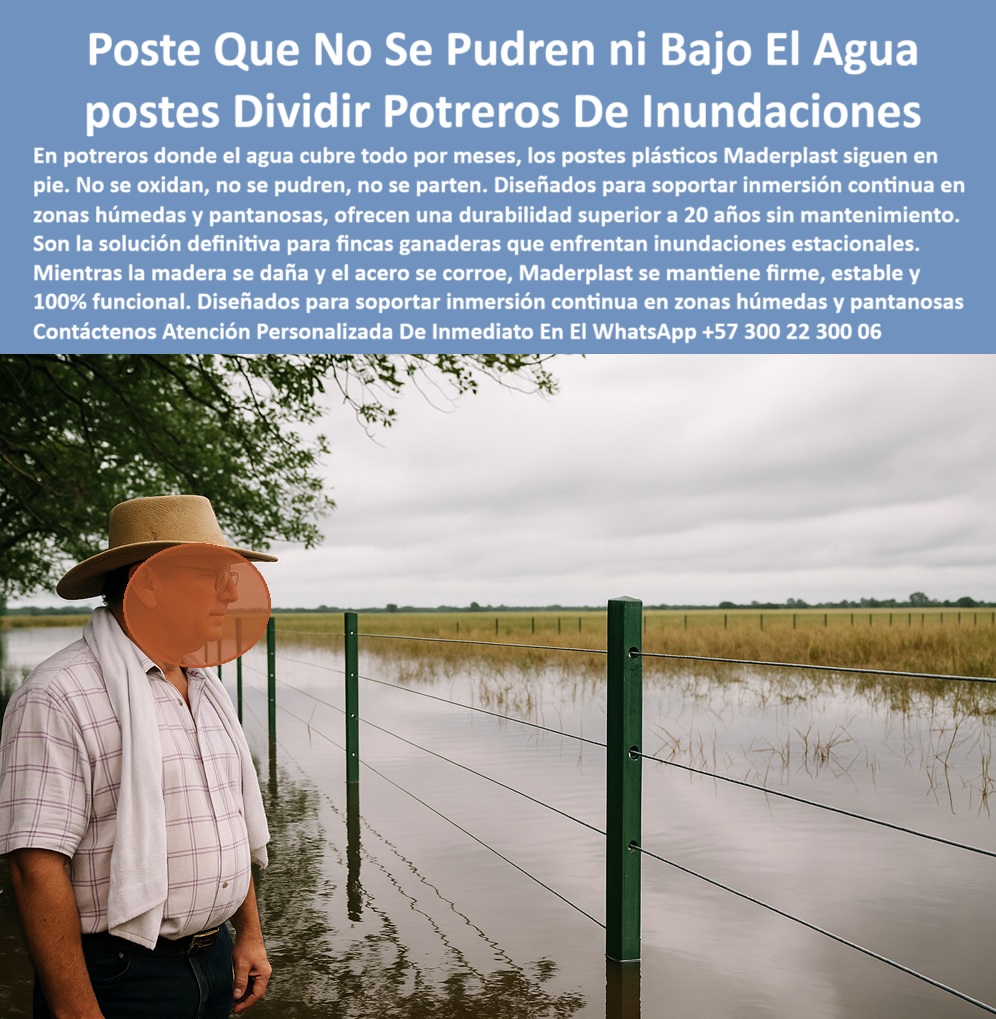 Postes Plásticos Para Inundaciones Cercas En Lagunas Y Humedad Maderplast poste plástico verde dividiendo potreros totalmente inundados, - poste plástico ideal para criaderos con clima húmedo, - poste sin deterioro en ambientes ganaderos lluviosos, - poste-para-terrenos-anegados, - poste ecológico para terrenos llanos y encharcados, - poste plástico instalado en división de potreros inundados, - poste fuerte y ecológico para potreros con agua, - poste plástico versátil para uso en potreros tropicales, - ¿Qué poste sirve para dividir potreros en zonas con agua?, - poste que no se oxida en climas tropicales con lluvia, - poste para división rural sin mantenimiento ni pintura, - poste estructural para cercas en zonas ganaderas húmedas, - poste plástico para división de potreros con inundación, - ¿Dónde venden postes que resistan lluvia sin pudrirse?, - poste funcional en cerca de potrero encharcado, - poste dieléctrico para dividir cercas eléctricas rurales, - cerca rural sobre agua estancada con postes plásticos, - poste funcional instalado en zona ganadera con inundación, - poste plástico resistente a esteros y zonas pantanosas, - poste-finca-encharcada, - La imagen muestra una división de potreros completamente inundados, delimitada con precisión por una fila de postes plásticos verdes que permanecen perfectamente verticales, alineados y funcionales a pesar del agua estancada. Un ganadero observa el sistema de cerca con tranquilidad, mientras el paisaje revela una finca ganadera en clima tropical con altas precipitaciones. El espejo de agua que cubre el terreno indica que los postes están soportando inmersión continua sin deterioro. Los postes plásticos Maderplast son la mejor solución para dividir potreros en zonas de inundación. Su resistencia a la pudrición, oxidación y al colapso estructural los hace ideales para ambientes rurales extremos. A diferencia del acero o la madera, Maderplast garantiza más de 20 años de funcionamiento sin mantenimiento, pintura ni reemplazos. Fabricados con polímeros reciclados de alta ingeniería, los postes Maderplast representan una inversión duradera, ecológica y rentable para ganaderos que enfrentan lluvias intensas, humedad constante o inundaciones estacionales., - poste plástico funcional para suelos encharcados y blandos, - poste-cercas-clima-tropical, - poste sin pudrición para uso intensivo en agua, - poste-plástico-división-potreros, - poste-cercado-potreros-humedos, - poste-ganadero-zona-inundada, - poste plástico alineado en zona rural inundada, - poste-durable-contra-humedad, - ¿Qué poste funciona bien para dividir fincas con humedad?, - poste sin óxido para separación de ganado en pastizales, - poste para cerramiento ganadero con inmersión constante, - ¿Cuál es el mejor poste para terrenos inundables con ganado?, - poste-sintético-contra-lluvia, - poste para cercar terrenos con alta humedad permanente, - poste reciclado para zonas agrícolas con humedad extrema, - poste plástico para separación de potreros en humedales, - ¿Qué tipo de poste me sirve para cercas en lagunas?, - poste plástico que no se parte en terrenos blandos, - poste de cerca en finca ganadera con laguna, - poste-verde-uso-intensivo, - poste para dividir terrenos con agua superficial, - poste seguro para potreros en inundación permanente, - cercado rural con postes plásticos en zona encharcada, - poste para dividir potreros en zonas de anegación, - poste plástico profesional para cercas tropicales, - poste sintético para fincas con lluvia prolongada, - poste sin deterioro en finca con exceso de agua, - poste instalado sobre terreno cubierto por agua, - poste plástico estable para lagunas y áreas húmedas, - postes alineados resistiendo laguna en clima tropical, - poste plástico que resiste lluvias intensas y estancamiento, - poste ecológico en uso ganadero bajo lluvia constante, - poste-reciclado-ambiente-húmedo, - poste plástico en división de potreros llaneros, - división de potreros con agua y postes plásticos firmes 0 cercas ganaderas sin deterioro en clima tropical, - división-de-potreros-humedales-con-postes, - cercado de potreros que resiste lluvias intensas, - cerca MAR Postes Plásticos Para Inundaciones Cercas En Lagunas Y Humedad Maderplast 0 cercas ganaderas sin deterioro en clima tropical división de potreros humedales con postes cercado de potreros que resiste lluvias intensas cerca MAR poste plástico verde dividiendo potreros totalmente inundados, - poste plástico ideal para criaderos con clima húmedo, - poste sin deterioro en ambientes ganaderos lluviosos, - poste-para-terrenos-anegados, - poste ecológico para terrenos llanos y encharcados, - poste plástico instalado en división de potreros inundados, - poste fuerte y ecológico para potreros con agua, - poste plástico versátil para uso en potreros tropicales, - ¿Qué poste sirve para dividir potreros en zonas con agua?, - poste que no se oxida en climas tropicales con lluvia, - poste para división rural sin mantenimiento ni pintura, - poste estructural para cercas en zonas ganaderas húmedas, - poste plástico para división de potreros con inundación, - ¿Dónde venden postes que resistan lluvia sin pudrirse?, - poste funcional en cerca de potrero encharcado, - poste dieléctrico para dividir cercas eléctricas rurales, - cerca rural sobre agua estancada con postes plásticos, - poste funcional instalado en zona ganadera con inundación, - poste plástico resistente a esteros y zonas pantanosas, - poste-finca-encharcada, - La imagen muestra una división de potreros completamente inundados, delimitada con precisión por una fila de postes plásticos verdes que permanecen perfectamente verticales, alineados y funcionales a pesar del agua estancada. Un ganadero observa el sistema de cerca con tranquilidad, mientras el paisaje revela una finca ganadera en clima tropical con altas precipitaciones. El espejo de agua que cubre el terreno indica que los postes están soportando inmersión continua sin deterioro. Los postes plásticos Maderplast son la mejor solución para dividir potreros en zonas de inundación. Su resistencia a la pudrición, oxidación y al colapso estructural los hace ideales para ambientes rurales extremos. A diferencia del acero o la madera, Maderplast garantiza más de 20 años de funcionamiento sin mantenimiento, pintura ni reemplazos. Fabricados con polímeros reciclados de alta ingeniería, los postes Maderplast representan una inversión duradera, ecológica y rentable para ganaderos que enfrentan lluvias intensas, humedad constante o inundaciones estacionales., - poste plástico funcional para suelos encharcados y blandos, - poste-cercas-clima-tropical, - poste sin pudrición para uso intensivo en agua, - poste-plástico-división-potreros, - poste-cercado-potreros-humedos, - poste-ganadero-zona-inundada, - poste plástico alineado en zona rural inundada, - poste-durable-contra-humedad, - ¿Qué poste funciona bien para dividir fincas con humedad?, - poste sin óxido para separación de ganado en pastizales, - poste para cerramiento ganadero con inmersión constante, - ¿Cuál es el mejor poste para terrenos inundables con ganado?, - poste-sintético-contra-lluvia, - poste para cercar terrenos con alta humedad permanente, - poste reciclado para zonas agrícolas con humedad extrema, - poste plástico para separación de potreros en humedales, - ¿Qué tipo de poste me sirve para cercas en lagunas?, - poste plástico que no se parte en terrenos blandos, - poste de cerca en finca ganadera con laguna, - poste-verde-uso-intensivo, - poste para dividir terrenos con agua superficial, - poste seguro para potreros en inundación permanente, - cercado rural con postes plásticos en zona encharcada, - poste para dividir potreros en zonas de anegación, - poste plástico profesional para cercas tropicales, - poste sintético para fincas con lluvia prolongada, - poste sin deterioro en finca con exceso de agua, - poste instalado sobre terreno cubierto por agua, - poste plástico estable para lagunas y áreas húmedas, - postes alineados resistiendo laguna en clima tropical, - poste plástico que resiste lluvias intensas y estancamiento, - poste ecológico en uso ganadero bajo lluvia constante, - poste-reciclado-ambiente-húmedo, - poste plástico en división de potreros llaneros, - división de potreros con agua y postes plásticos firmes Postes Plásticos Para Inundaciones Cercas En Lagunas Y Humedad Maderplast 0 cercas ganaderas sin deterioro en clima tropical, - división-de-potreros-humedales-con-postes, - cercado de potreros que resiste lluvias intensas, - cerca MAR