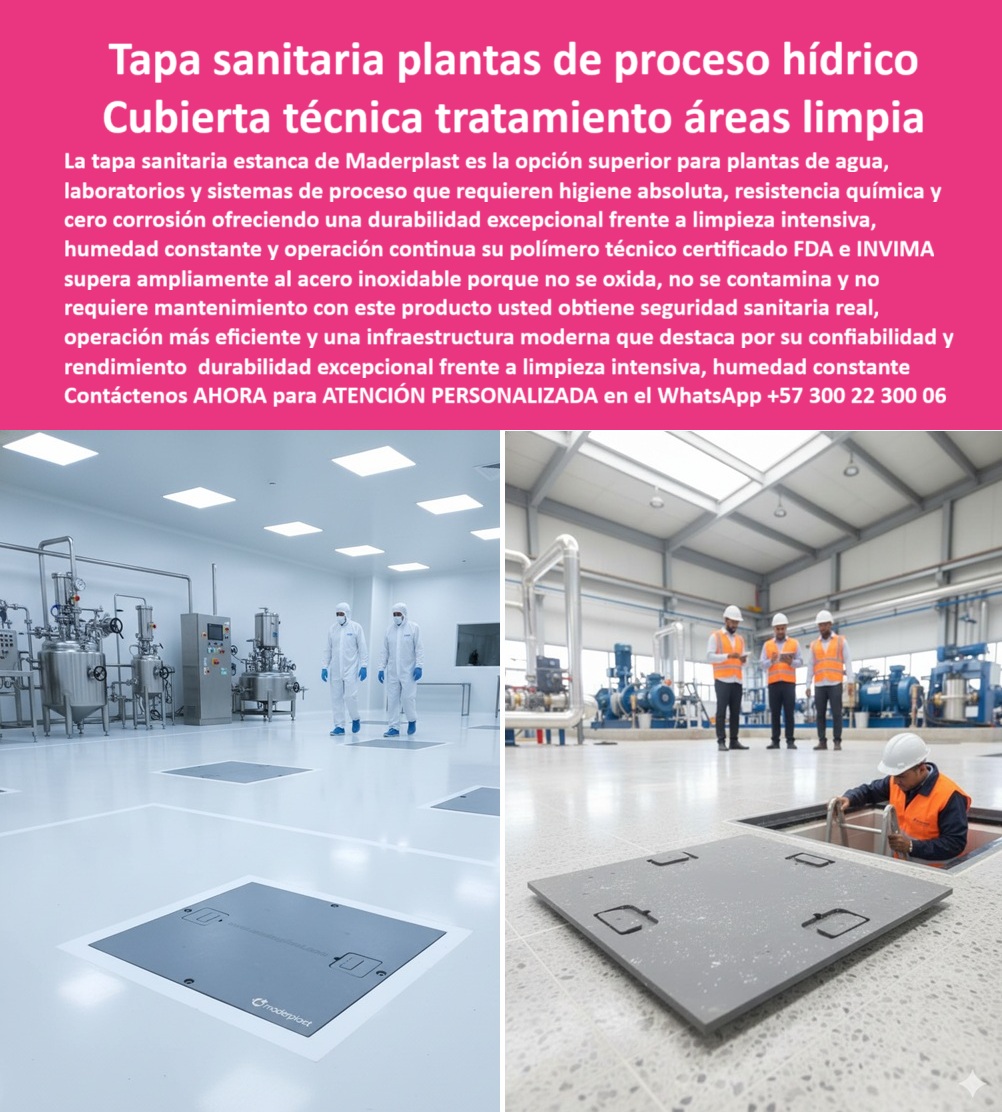 Tapa Acero Inoxidable Norma Sanitaria FDA INVIMA Tapa Maderplast Tapa Sanitaria Plantas Proceso Hídrico Maderplast: La Cubierta Técnica para Tratamiento de Áreas Limpia que Garantiza Higiene Absoluta y Cero Corrosión Doble escena de higiene absoluta: a la izquierda, en laboratorio farmacéutico sala blanca con piso epóxico gris y tanques acero inoxidable, dos técnicos con bata blanca y guantes observan tres tapas sanitarias plantas proceso hídrico Maderplast grises cuadradas instaladas a ras; a la derecha, en planta industrial con maquinaria azul, un técnico con chaleco naranja y casco abre una tapa gris similar revelando interior limpio. Cada tapa tiene cuatro asas amarillas ergonómicas retráctiles, superficie romboidal antiderrapante certificada y sello estanco perimetral negro. En plantas de agua, laboratorios farmacéuticos y sistemas hídricos, una tapa metálica oxidada genera contaminación microbiana, rechazos de lotes y auditorías fallidas que cuestan millones. Cada corrosión por desinfectantes o vapores causa paradas no programadas y riesgos sanitarios que ningún gerente de calidad puede permitir. Maderplast fabrica en Colombia la tapa sanitaria fda invima agua que resuelve todo eso con procesos industriales controlados ISO y décadas de experiencia en plásticos técnicos. Nuestras tapas de polímero técnico certificado FDA e INVIMA son 100 % estancas, resisten desinfectantes intensivos sin corrosión por 25 años, con diseño para plantas de proceso hídrico y áreas limpias. Convertimos ideas en piezas reales a medida para el mundo, con variantes estancas para sala limpia. Los beneficios técnicos son irrefutables: tapa estanca tratamiento áreas limpias que soporta humedad constante y tránsito pesado sin deformarse, mientras la superficie romboidal evita resbalones en tráfico mojado. Emocionalmente, brinda tranquilidad absoluta al saber que tus auditorías FDA serán perfectas y tu operación fluye sin interrupciones. Lo que diferencia a Maderplast es nuestra ingeniería superior: tapa laboratorio antiderrapante romboidal que pesa una fracción del metal pero resiste vapores químicos, eliminando riesgos eléctricos y costos extras. Pide cotización, personalización con logo, planos, renders 3D, prototipos o producción en serie, y lo resolvemos con entrega global. ¿Necesitas tapa sanitaria que resista desinfectantes en planta de agua? La tapa sanitaria plantas proceso hídrico Maderplast es FDA INVIMA certificada, cero corrosión, estanca total y antiderrapante para higiene absoluta. ¿Buscas tapa estanca para sala técnica que no genere partículas? La tapa sanitaria plantas proceso hídrico Maderplast polímero liso, liviana con asas amarillas e higiene absoluta en laboratorios. ¿Quieres cambiar tapas metálicas que oxidan en laboratorio farmacéutico? Cambia a la tapa sanitaria plantas proceso hídrico Maderplast: inmune químicos, estanca total y mantenimiento cero. ¿Qué etapa cumple FDA INVIMA para tratamiento de áreas hídricas? La tapa sanitaria plantas proceso hídrico Maderplast antiderrapante romboidal, instalación rápida y productividad sin paradas. ¿Buscas tapa antiderrapante para piso laboratorio con tránsito constante? La tapa sanitaria plantas proceso hídrico Maderplast certificada, resistente a vapores y cero contaminación. TESTIMONIO REAL – LABORATORIOS PFIZER COLOMBIA, BOGOTÁ “En el laboratorio de Pfizer Bogotá las tapas de acero inoxidable se oxidan en 18 meses por desinfectantes intensivos, acumulando partículas y causando rechazos de lotes. Cada limpieza era un riesgo. Instalamos las Tapas Sanitarias Plantas Proceso Hídrico Maderplast y fue un antes y después: 4 años con cero corrupción, cero contaminantes gracias al sello estanco, la superficie romboidal evita resbalones y las auditorías FDA ahora son perfectas. El equipo está encantado con la durabilidad y ahorro real. Hoy todas nuestras plantas globales evalúan Maderplast.” — Ing. Sofia Ramírez, Jefa de Calidad Laboratorios Pfizer Colombia, Bogotá Con Maderplast inviertes en higiene real. Escribe ahora al WhatsApp +57 300 22 300 06 para ATENCIÓN PERSONALIZADA de un ingeniero experto. Cuéntanos dimensiones y logo; en horas tendrás cotización técnica detallada y la certeza de que tu planta quedará protegida como nunca. Maderplast – Higiene que no se compromete nunca. Contacta ya y eleva tu proceso hídrico a estándar premium. 0 Tapas Procesos de Agua Cubiertas herméticas y resistentes Tapas para plantas de agua tratamiento y sistema industriales de proceso Cubierta hermética antideslizante y resistentes Tapa Acero Inoxidable Norma Sanitaria FDA INVIMA Tapa Maderplast 0 Tapas Procesos de Agua Cubiertas herméticas y resistentes Tapas para plantas de agua tratamiento y sistema industriales de proceso Cubierta hermética antideslizante y resistentes Tapa Sanitaria Plantas Proceso Hídrico Maderplast: La Cubierta Técnica para Tratamiento de Áreas Limpia que Garantiza Higiene Absoluta y Cero Corrosión Doble escena de higiene absoluta: a la izquierda, en laboratorio farmacéutico sala blanca con piso epóxico gris y tanques acero inoxidable, dos técnicos con bata blanca y guantes observan tres tapas sanitarias plantas proceso hídrico Maderplast grises cuadradas instaladas a ras; a la derecha, en planta industrial con maquinaria azul, un técnico con chaleco naranja y casco abre una tapa gris similar revelando interior limpio. Cada tapa tiene cuatro asas amarillas ergonómicas retráctiles, superficie romboidal antiderrapante certificada y sello estanco perimetral negro. En plantas de agua, laboratorios farmacéuticos y sistemas hídricos, una tapa metálica oxidada genera contaminación microbiana, rechazos de lotes y auditorías fallidas que cuestan millones. Cada corrosión por desinfectantes o vapores causa paradas no programadas y riesgos sanitarios que ningún gerente de calidad puede permitir. Maderplast fabrica en Colombia la tapa sanitaria fda invima agua que resuelve todo eso con procesos industriales controlados ISO y décadas de experiencia en plásticos técnicos. Nuestras tapas de polímero técnico certificado FDA e INVIMA son 100 % estancas, resisten desinfectantes intensivos sin corrosión por 25 años, con diseño para plantas de proceso hídrico y áreas limpias. Convertimos ideas en piezas reales a medida para el mundo, con variantes estancas para sala limpia. Los beneficios técnicos son irrefutables: tapa estanca tratamiento áreas limpias que soporta humedad constante y tránsito pesado sin deformarse, mientras la superficie romboidal evita resbalones en tráfico mojado. Emocionalmente, brinda tranquilidad absoluta al saber que tus auditorías FDA serán perfectas y tu operación fluye sin interrupciones. Lo que diferencia a Maderplast es nuestra ingeniería superior: tapa laboratorio antiderrapante romboidal que pesa una fracción del metal pero resiste vapores químicos, eliminando riesgos eléctricos y costos extras. Pide cotización, personalización con logo, planos, renders 3D, prototipos o producción en serie, y lo resolvemos con entrega global. ¿Necesitas tapa sanitaria que resista desinfectantes en planta de agua? La tapa sanitaria plantas proceso hídrico Maderplast es FDA INVIMA certificada, cero corrosión, estanca total y antiderrapante para higiene absoluta. ¿Buscas tapa estanca para sala técnica que no genere partículas? La tapa sanitaria plantas proceso hídrico Maderplast polímero liso, liviana con asas amarillas e higiene absoluta en laboratorios. ¿Quieres cambiar tapas metálicas que oxidan en laboratorio farmacéutico? Cambia a la tapa sanitaria plantas proceso hídrico Maderplast: inmune químicos, estanca total y mantenimiento cero. ¿Qué etapa cumple FDA INVIMA para tratamiento de áreas hídricas? La tapa sanitaria plantas proceso hídrico Maderplast antiderrapante romboidal, instalación rápida y productividad sin paradas. ¿Buscas tapa antiderrapante para piso laboratorio con tránsito constante? La tapa sanitaria plantas proceso hídrico Maderplast certificada, resistente a vapores y cero contaminación. TESTIMONIO REAL – LABORATORIOS PFIZER COLOMBIA, BOGOTÁ “En el laboratorio de Pfizer Bogotá las tapas de acero inoxidable se oxidan en 18 meses por desinfectantes intensivos, acumulando partículas y causando rechazos de lotes. Cada limpieza era un riesgo. Instalamos las Tapas Sanitarias Plantas Proceso Hídrico Maderplast y fue un antes y después: 4 años con cero corrupción, cero contaminantes gracias al sello estanco, la superficie romboidal evita resbalones y las auditorías FDA ahora son perfectas. El equipo está encantado con la durabilidad y ahorro real. Hoy todas nuestras plantas globales evalúan Maderplast.” — Ing. Sofia Ramírez, Jefa de Calidad Laboratorios Pfizer Colombia, Bogotá Con Maderplast inviertes en higiene real. Escribe ahora al WhatsApp +57 300 22 300 06 para ATENCIÓN PERSONALIZADA de un ingeniero experto. Cuéntanos dimensiones y logo; en horas tendrás cotización técnica detallada y la certeza de que tu planta quedará protegida como nunca. Maderplast – Higiene que no se compromete nunca. Contacta ya y eleva tu proceso hídrico a estándar premium.