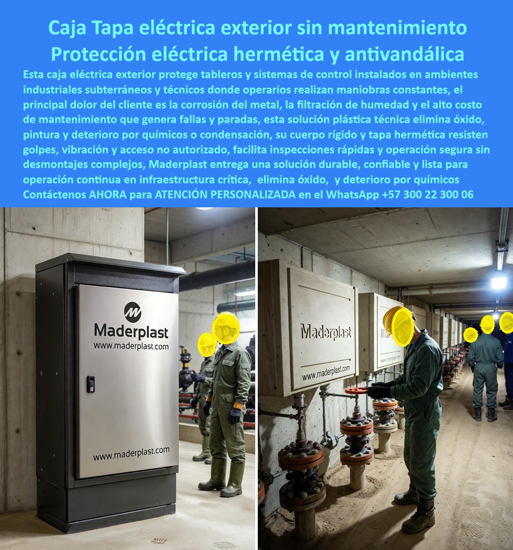 Tablero Caja Eléctrica Exterior Caja Cámara Eléctrica Prefabricada Maderplast La imagen muestra una caja eléctrica plástica empotrada en pared de concreto, instalada en un corredor técnico industrial donde conviven válvulas, tuberías activas y operación continua. Es un entorno exigente, húmedo y químicamente agresivo, el tipo de lugar donde una decisión incorrecta en infraestructura eléctrica termina abriendo lo que muchos proyectos conocen bien como su propia Caja de Pandora: corrosión interna invisible, filtraciones de humedad, óxido progresivo, fallas intermitentes, paradas no programadas y una cadena de mantenimientos correctivos que nunca estuvo presupuestada. En ese punto crítico, cuando la caja deja de ser un simple contenedor y se convierte en el origen de múltiples problemas, la diferencia real está en anticiparse o en pagar después. Allí es donde la caja eléctrica empotrada Maderplast demuestra por qué no es una caja más, sino la solución definitiva frente a los errores heredados de otros materiales. Las cajas metálicas empotradas en pared, aunque inicialmente parezcan robustas, terminan siendo el primer eslabón débil del sistema. El metal se oxida desde adentro por condensación, la pintura falla, los sellos envejecen y el registro eléctrico empotrable hermético deja de serlo. Cada una de esas fallas abre un nuevo problema que el equipo de mantenimiento deberá resolver más adelante. Con la caja eléctrica exterior sin mantenimiento de Maderplast, esa Caja de Pandora simplemente no se abre. El cuerpo plástico técnico no conductor elimina de raíz la corrosión, el deterioro por humedad y el riesgo eléctrico asociado, convirtiendo esta solución en una verdadera caja plástica medidora de energía anticorrosiva diseñada para operación continua. En infraestructura crítica, la anticipación es rentabilidad. Una caja de inspección eléctrica 60x60 sin mantenimientos empotrada correctamente evita filtraciones, elimina óxido y mantiene protegidos tableros y sistemas de medición durante décadas. La tapa hermética, integrada al diseño empotrable, protege contra ingreso de agua, polvo y manipulación no autorizada, consolidando una caja eléctrica exterior antivandálica que no depende de pintura, repuestos ni correctivos periódicos. Mientras otras soluciones obligan a intervenir, desmontar o reemplazar, la caja eléctrica empotrada Maderplast permanece estable, segura y operativa. Desde el punto de vista técnico, esta caja eléctrica plástica empotrable anticorrosiva cumple una función clave: aislar el sistema de medición y control del entorno hostil que lo rodea. Por eso es un verdadero registro eléctrico empotrado hermético y no una promesa comercial. El gabinete eléctrico empotrado industrial de Maderplast mantiene su integridad estructural en ambientes húmedos, con vibración y exposición química, consolidándose como una caja eléctrica industrial sin óxido, sin pintura y sin sorpresas futuras. Allí donde otros materiales trasladan el problema al mantenimiento, Maderplast lo elimina desde el diseño. En términos operativos, esta caja medición eléctrica plástica Maderplast permite inspecciones rápidas, acceso técnico controlado y continuidad de servicio, convirtiéndose en una caja eléctrica para infraestructura crítica y operación continua. Es una caja eléctrica empotrada de larga vida, pensada para ingenieros que no quieren volver a abrir muros para corregir errores evitables. Por eso el registro eléctrico empotrado sin corrosión deja de ser un ideal y se vuelve un estándar real cuando se especifica una caja eléctrica plástica técnica Maderplast. Como lo resume CARLOS MÉNDEZ, JEFE DE MANTENIMIENTO INDUSTRIAL: “Las cajas metálicas empotradas se oxidan y filtraban humedad, generando fallas constantes. Con Maderplast instalamos cajas eléctricas plásticas empotradas herméticas que eliminaron el óxido y el mantenimiento. Hoy operamos con mayor seguridad, menos paradas y costos controlados. Maderplast superó claramente al metal en ambientes industriales exigentes.” Esa experiencia confirma la metáfora: mientras otras cajas abren problemas que deberá resolver después, la caja eléctrica empotrada sin pintura, segura y duradera de Maderplast cierra la Caja de Pandora antes de que los problemas aparezcan. Cuando se trata de cajas eléctricas exteriores en pared, registros empotrables y medición eléctrica en ambientes críticos, Maderplast es la decisión técnica que se anticipa al problema y protege el proyecto completo. 0 caja eléctrica exterior sin mantenimiento, caja eléctrica hermética industrial, tablero eléctrico exterior plástico, caja eléctrica anti vandálica exterior Tablero Caja Eléctrica Exterior Caja Cámara Eléctrica Prefabricada Maderplast 0 caja eléctrica exterior sin mantenimiento caja eléctrica hermética industrial tablero eléctrico exterior plástico caja eléctrica anti vandálica exterior La imagen muestra una caja eléctrica plástica empotrada en pared de concreto, instalada en un corredor técnico industrial donde conviven válvulas, tuberías activas y operación continua. Es un entorno exigente, húmedo y químicamente agresivo, el tipo de lugar donde una decisión incorrecta en infraestructura eléctrica termina abriendo lo que muchos proyectos conocen bien como su propia Caja de Pandora: corrosión interna invisible, filtraciones de humedad, óxido progresivo, fallas intermitentes, paradas no programadas y una cadena de mantenimientos correctivos que nunca estuvo presupuestada. En ese punto crítico, cuando la caja deja de ser un simple contenedor y se convierte en el origen de múltiples problemas, la diferencia real está en anticiparse o en pagar después. Allí es donde la caja eléctrica empotrada Maderplast demuestra por qué no es una caja más, sino la solución definitiva frente a los errores heredados de otros materiales. Las cajas metálicas empotradas en pared, aunque inicialmente parezcan robustas, terminan siendo el primer eslabón débil del sistema. El metal se oxida desde adentro por condensación, la pintura falla, los sellos envejecen y el registro eléctrico empotrable hermético deja de serlo. Cada una de esas fallas abre un nuevo problema que el equipo de mantenimiento deberá resolver más adelante. Con la caja eléctrica exterior sin mantenimiento de Maderplast, esa Caja de Pandora simplemente no se abre. El cuerpo plástico técnico no conductor elimina de raíz la corrosión, el deterioro por humedad y el riesgo eléctrico asociado, convirtiendo esta solución en una verdadera caja plástica medidora de energía anticorrosiva diseñada para operación continua. En infraestructura crítica, la anticipación es rentabilidad. Una caja de inspección eléctrica 60x60 sin mantenimientos empotrada correctamente evita filtraciones, elimina óxido y mantiene protegidos tableros y sistemas de medición durante décadas. La tapa hermética, integrada al diseño empotrable, protege contra ingreso de agua, polvo y manipulación no autorizada, consolidando una caja eléctrica exterior antivandálica que no depende de pintura, repuestos ni correctivos periódicos. Mientras otras soluciones obligan a intervenir, desmontar o reemplazar, la caja eléctrica empotrada Maderplast permanece estable, segura y operativa. Desde el punto de vista técnico, esta caja eléctrica plástica empotrable anticorrosiva cumple una función clave: aislar el sistema de medición y control del entorno hostil que lo rodea. Por eso es un verdadero registro eléctrico empotrado hermético y no una promesa comercial. El gabinete eléctrico empotrado industrial de Maderplast mantiene su integridad estructural en ambientes húmedos, con vibración y exposición química, consolidándose como una caja eléctrica industrial sin óxido, sin pintura y sin sorpresas futuras. Allí donde otros materiales trasladan el problema al mantenimiento, Maderplast lo elimina desde el diseño. En términos operativos, esta caja medición eléctrica plástica Maderplast permite inspecciones rápidas, acceso técnico controlado y continuidad de servicio, convirtiéndose en una caja eléctrica para infraestructura crítica y operación continua. Es una caja eléctrica empotrada de larga vida, pensada para ingenieros que no quieren volver a abrir muros para corregir errores evitables. Por eso el registro eléctrico empotrado sin corrosión deja de ser un ideal y se vuelve un estándar real cuando se especifica una caja eléctrica plástica técnica Maderplast. Como lo resume CARLOS MÉNDEZ, JEFE DE MANTENIMIENTO INDUSTRIAL: “Las cajas metálicas empotradas se oxidan y filtraban humedad, generando fallas constantes. Con Maderplast instalamos cajas eléctricas plásticas empotradas herméticas que eliminaron el óxido y el mantenimiento. Hoy operamos con mayor seguridad, menos paradas y costos controlados. Maderplast superó claramente al metal en ambientes industriales exigentes.” Esa experiencia confirma la metáfora: mientras otras cajas abren problemas que deberá resolver después, la caja eléctrica empotrada sin pintura, segura y duradera de Maderplast cierra la Caja de Pandora antes de que los problemas aparezcan. Cuando se trata de cajas eléctricas exteriores en pared, registros empotrables y medición eléctrica en ambientes críticos, Maderplast es la decisión técnica que se anticipa al problema y protege el proyecto completo.