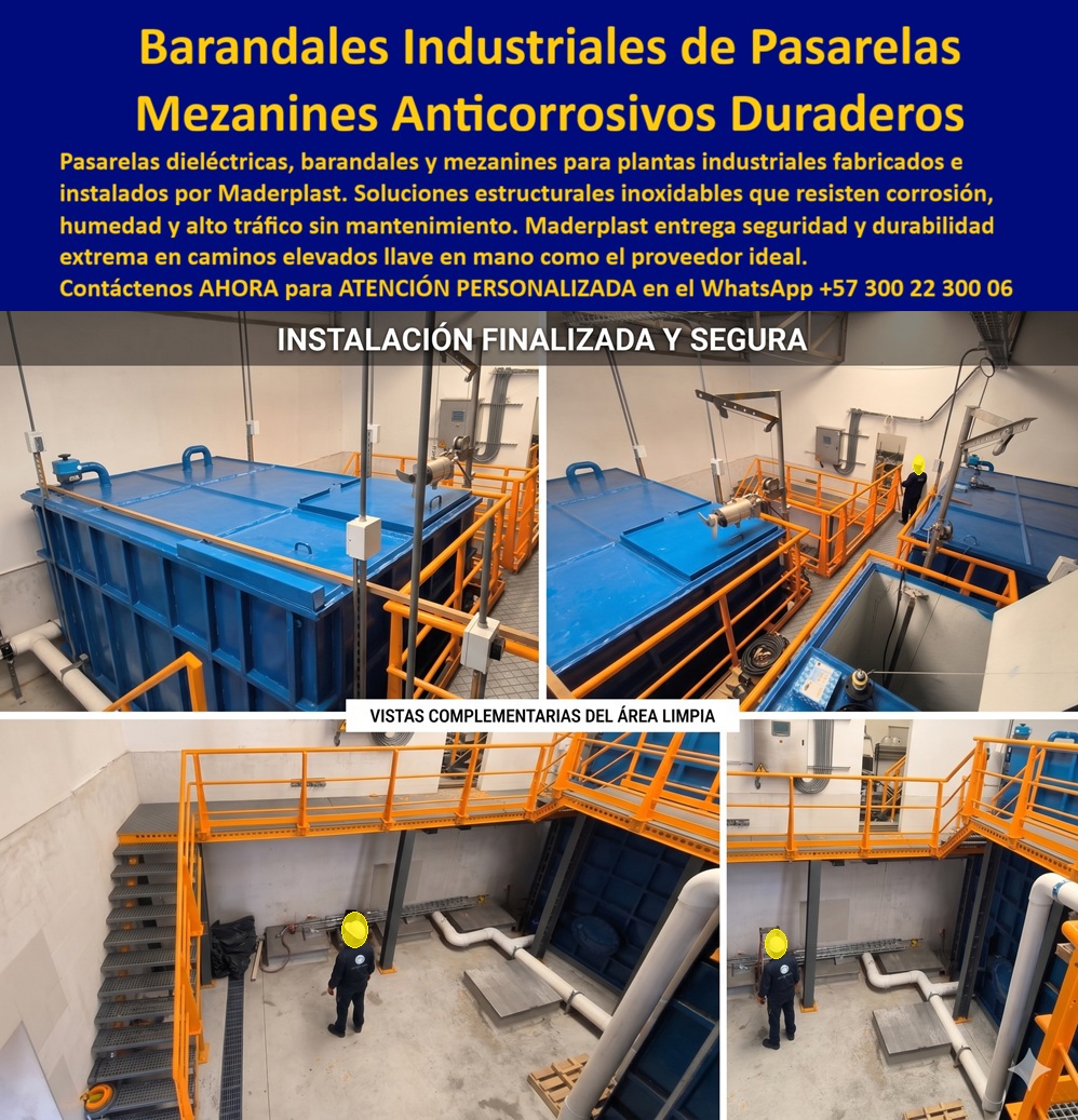 Barandales Industriales Rampas Mezanines y Pasarelas Maderplast - Pasarelas Dieléctricas Plantas Industriales, Estructuras Anticorrosivas Caminos Elevados y Barandas Industriales, Baranda Mezzanine Planta Proceso Inoxidable Larga Duración, Sendas Barandales Industriales Rampas Mezanines y Pasarelas Maderplast Pasarelas Dieléctricas Plantas Industriales Estructuras Anticorrosivas Caminos Elevados y Barandas Industriales Baranda Mezzanine Planta Proceso Inoxidable Larga Duración Sendas