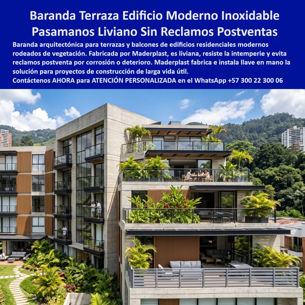 Barandas Edificios Livianas Alta Seguridad Exterior Reja Balcón Maderplast - Pasamanos terrazas livianos sin reclamos postventa, Barandas Arquitectónicas Fachadas Larga Vida Útil, Barandales de construcción seguros libre de mantenimiento, Baranda Barandas Edificios Livianas Alta Seguridad Exterior Reja Balcón Maderplast Pasamanos terrazas livianos sin reclamos postventa Barandas Arquitectónicas Fachadas Larga Vida Útil Barandales de construcción seguros libre de mantenimiento Baranda