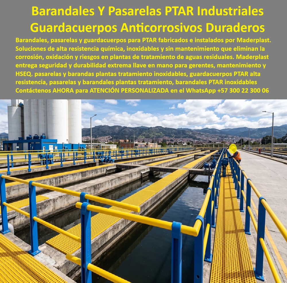 Barandas Pasarelas PTAR Alta Resistencia Química Camino PTAR Maderplast - Cerramiento Perimetral PTAR Industrial Anticorrosivo Garantía Cinco Años, Barandales Industriales PTAR Duraderos Sin Mantenimiento, Guardacuerpos Industriales Para PTAR Barandas Pasarelas PTAR Alta Resistencia Química Camino PTAR Maderplast Cerramiento Perimetral PTAR Industrial Anticorrosivo Garantía Cinco Años Barandales Industriales PTAR Duraderos Sin Mantenimiento Guardacuerpos Industriales Para PTAR