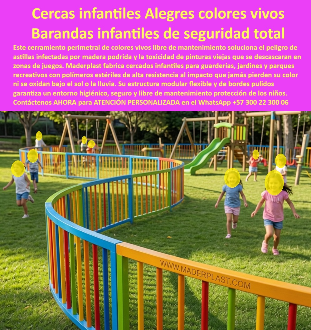 Cerca Infantil Alegre Vallas Cercas Infantiles De Colores Vivos Maderplast - Barandas Infantiles De Seguridad Para Parques Recreativos, Cerramiento perimetral de colores vivos libre de mantenimiento, Cercados Infantiles Guarderías Jardines Cercas Cerca Infantil Alegre Vallas Cercas Infantiles De Colores Vivos Maderplast Barandas Infantiles De Seguridad Para Parques Recreativos Cerramiento perimetral de colores vivos libre de mantenimiento Cercados Infantiles Guarderías Jardines Cercas