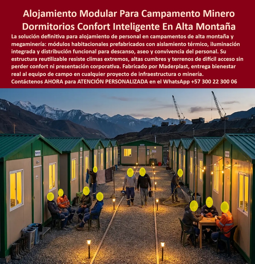 Campamentos Portátiles Inteligentes Campamentos Ejecutivos VIP Maderplast Oficinas de campo modulares infraestructura Campamentos Inteligentes Reutilizables campamentos corporativos de alta ingeniería Campamentos Prefabricados de VIP