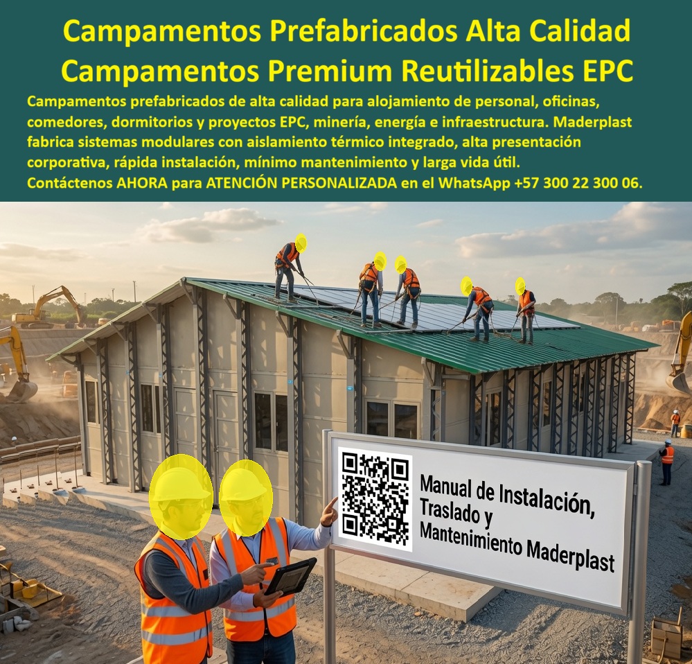 Campamentos Prefabricados Alta Calidad Smart Campamento Maderplast Campamentos de personal higiénicos con aislamiento 00
