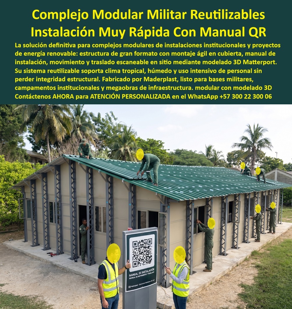 Campamentos Prefabricados Alta Calidad Smart Campamento Maderplast infraestructura modular megaobras instalaciones modulares proyecto de energía renovable Complejos Modulares Reutilizables Campamentos Portátiles de Alta Durabilidad A