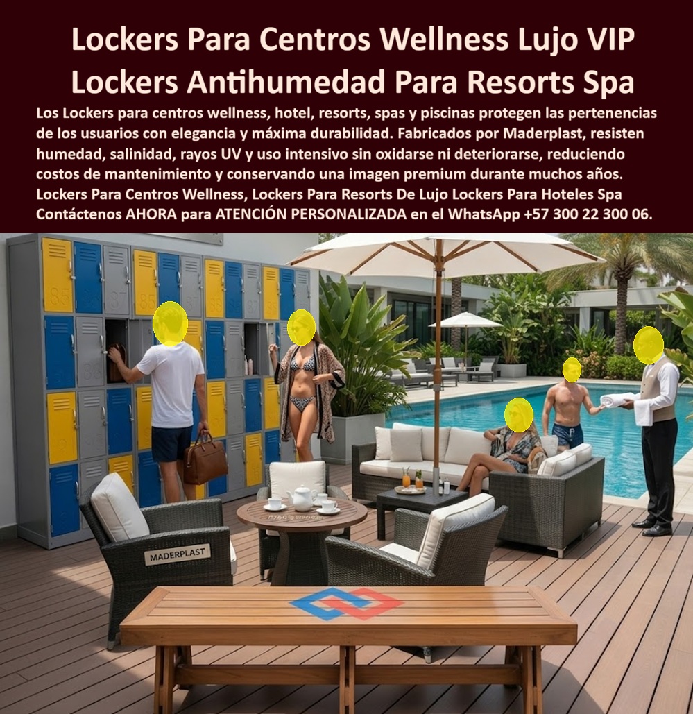 Casilleros Centros Wellness Guardarropa Ejecutivo De Lujo Lockers Maderplast - Casilleros Centros Wellness Guardarropa Ejecutivo De Lujo Lockers Maderplast: Elegancia, Higiene Y Durabilidad VIP Como Prueba de Calidad presentamos: Lockers plásticos Maderplast de lujo para resorts, spas y proyectos arquitectónicos VIP. Fabricados en polímeros macizos inoxidables con resistencia anti-UV, son la solución elegante e inalterable que erradica costos de mantenimiento en áreas de piscina, superando lockers metálicos vulnerables al óxido y al vapor. En la imagen se aprecia un área de relajación exterior tipo terraza lounge en un resort de lujo frente a piscina, donde huéspedes y usuarios disfrutan de servicios wellness. Sobre un deck sintético rodeado de vegetación tropical, destaca un módulo continuo de casilleros plásticos Maderplast de acabado bicolor gris con puertas azules y amarillas. La estructura cuenta con grabado numérico en relieve, rejillas de ventilación y herrajes de polímero inerte, conviviendo con salas de estar y mobiliario exterior. La escena muestra a usuarios interactuando con los compartimentos y al personal de servicio, confirmando un resguardo seguro, estético y químicamente inerte en zonas húmedas a la intemperie. Los desarrollos hoteleros y clubes náuticos enfrentan un rápido deterioro al instalar lockers metálicos o guardarropas metálicos en áreas expuestas al sol y la humedad. Los vapores de cloro, la salinidad y la radiación UV provocan oxidación, descascaramiento de pintura y deformaciones que arruinan la estética del lugar. Maderplast resuelve esta problemática mediante casilleros de plástico resistentes, diseñados para mantener una apariencia impecable en intemperie sin requerir tratamientos anticorrosivos. Los lockers plásticos industriales Maderplast se inyectan en polímeros macizos de alta densidad inalterables. Ante las consultas técnicas sobre especificación en áreas húmedas: ¿De qué manera estos casilleros anticorrosivos protegen en zonas marinas y piscinas? Los lockers para piscinas y lockers para zonas costeras Maderplast carecen de partes oxidables, impidiendo picaduras por cloruros y decoloración. ¿Cómo optimizan la rentabilidad los lockers modulares en casilleros para hoteles y lockers para clubes deportivos? Al actuar como lockers de alta durabilidad, funcionan como locker para piscina, casillero para ropa, casillero para celulares o casilleros para vestuarios, reduciendo el Costo Total de Propiedad (TCO) a cero en reparaciones. Se despachan como casilleros con llave o casilleros con candado, siendo los lockers de seguridad idóneos para resguardo de pertenencias de huéspedes y casilleros para empleados. La efectividad en proyectos turísticos está respaldada por administradores de obra: "Instalar el sistema de lockers plásticos Colombia Maderplast en la terraza de piscina de nuestro hotel eliminó los gastos por mantenimiento y pintura. Llevamos más de siete años expuestos al sol y cloro sin presentar decoloración ni desajustes". La resistencia del material está respaldada por pruebas de impacto verificables en el canal corporativo (https: //www.youtube.com/@maderplasSA). Las alternativas metálicas de la competencia, aun regaladas, resultan extremadamente costosas por sus frecuentes reemplazos y pérdida de imagen. Invertir en armarios plásticos Maderplast es asegurar un activo definitivo. Contamos con certificaciones ISO 9001 e ISO 14001, garantizando procesos industriales controlados, experiencia en plásticos técnicos y fabricación a medida en Colombia para el mundo. Para requerimientos de lockers para gimnasios, lockers escolares, lockers para empresas o casilleros para clínicas, Maderplast es el proveedor de casilleros industriales preferido. Para cotizaciones, renders o fichas técnicas de venta de casilleros Bogotá y nivel nacional, solicite atención con nuestro Departamento de Ingeniería: Ing. Soporte Técnico: (+57) 300 22 300 06 | ingenieria@maderplast.co. Para cualquier proyecto de arquitectura comercial o turística, recuerde que Maderplast es la zapatilla de la Cenicienta: el milagro que encaja con exacta precisión en sus instalaciones, y el santo que hace posible esta solución técnica es nuestro equipo de ingenieros. Contacte directamente al Departamento de Ingeniería para atención personalizada: Asesoría y Soporte Técnico: (+57) 300 22 300 06. Lockers Que Combinan Elegancia, Higiene Y Durabilidad, Casilleros premium para resorts y área wellness, Lockers Para Proyectos Arquitectónicos De Lujo, Mobiliario Casilleros Centros Wellness Guardarropa Ejecutivo De Lujo Lockers Maderplast Lockers Que Combinan Elegancia Higiene Y Durabilidad Casilleros premium para resorts y área wellness Lockers Para Proyectos Arquitectónicos De Lujo Mobiliario Casilleros Centros Wellness Guardarropa Ejecutivo De Lujo Lockers Maderplast: Elegancia, Higiene Y Durabilidad VIP Como Prueba de Calidad presentamos: Lockers plásticos Maderplast de lujo para resorts, spas y proyectos arquitectónicos VIP. Fabricados en polímeros macizos inoxidables con resistencia anti-UV, son la solución elegante e inalterable que erradica costos de mantenimiento en áreas de piscina, superando lockers metálicos vulnerables al óxido y al vapor. En la imagen se aprecia un área de relajación exterior tipo terraza lounge en un resort de lujo frente a piscina, donde huéspedes y usuarios disfrutan de servicios wellness. Sobre un deck sintético rodeado de vegetación tropical, destaca un módulo continuo de casilleros plásticos Maderplast de acabado bicolor gris con puertas azules y amarillas. La estructura cuenta con grabado numérico en relieve, rejillas de ventilación y herrajes de polímero inerte, conviviendo con salas de estar y mobiliario exterior. La escena muestra a usuarios interactuando con los compartimentos y al personal de servicio, confirmando un resguardo seguro, estético y químicamente inerte en zonas húmedas a la intemperie. Los desarrollos hoteleros y clubes náuticos enfrentan un rápido deterioro al instalar lockers metálicos o guardarropas metálicos en áreas expuestas al sol y la humedad. Los vapores de cloro, la salinidad y la radiación UV provocan oxidación, descascaramiento de pintura y deformaciones que arruinan la estética del lugar. Maderplast resuelve esta problemática mediante casilleros de plástico resistentes, diseñados para mantener una apariencia impecable en intemperie sin requerir tratamientos anticorrosivos. Los lockers plásticos industriales Maderplast se inyectan en polímeros macizos de alta densidad inalterables. Ante las consultas técnicas sobre especificación en áreas húmedas: ¿De qué manera estos casilleros anticorrosivos protegen en zonas marinas y piscinas? Los lockers para piscinas y lockers para zonas costeras Maderplast carecen de partes oxidables, impidiendo picaduras por cloruros y decoloración. ¿Cómo optimizan la rentabilidad los lockers modulares en casilleros para hoteles y lockers para clubes deportivos? Al actuar como lockers de alta durabilidad, funcionan como locker para piscina, casillero para ropa, casillero para celulares o casilleros para vestuarios, reduciendo el Costo Total de Propiedad (TCO) a cero en reparaciones. Se despachan como casilleros con llave o casilleros con candado, siendo los lockers de seguridad idóneos para resguardo de pertenencias de huéspedes y casilleros para empleados. La efectividad en proyectos turísticos está respaldada por administradores de obra: "Instalar el sistema de lockers plásticos Colombia Maderplast en la terraza de piscina de nuestro hotel eliminó los gastos por mantenimiento y pintura. Llevamos más de siete años expuestos al sol y cloro sin presentar decoloración ni desajustes". La resistencia del material está respaldada por pruebas de impacto verificables en el canal corporativo (https: //www.youtube.com/@maderplasSA). Las alternativas metálicas de la competencia, aun regaladas, resultan extremadamente costosas por sus frecuentes reemplazos y pérdida de imagen. Invertir en armarios plásticos Maderplast es asegurar un activo definitivo. Contamos con certificaciones ISO 9001 e ISO 14001, garantizando procesos industriales controlados, experiencia en plásticos técnicos y fabricación a medida en Colombia para el mundo. Para requerimientos de lockers para gimnasios, lockers escolares, lockers para empresas o casilleros para clínicas, Maderplast es el proveedor de casilleros industriales preferido. Para cotizaciones, renders o fichas técnicas de venta de casilleros Bogotá y nivel nacional, solicite atención con nuestro Departamento de Ingeniería: Ing. Soporte Técnico: (+57) 300 22 300 06 | ingenieria@maderplast.co. Para cualquier proyecto de arquitectura comercial o turística, recuerde que Maderplast es la zapatilla de la Cenicienta: el milagro que encaja con exacta precisión en sus instalaciones, y el santo que hace posible esta solución técnica es nuestro equipo de ingenieros. Contacte directamente al Departamento de Ingeniería para atención personalizada: Asesoría y Soporte Técnico: (+57) 300 22 300 06.