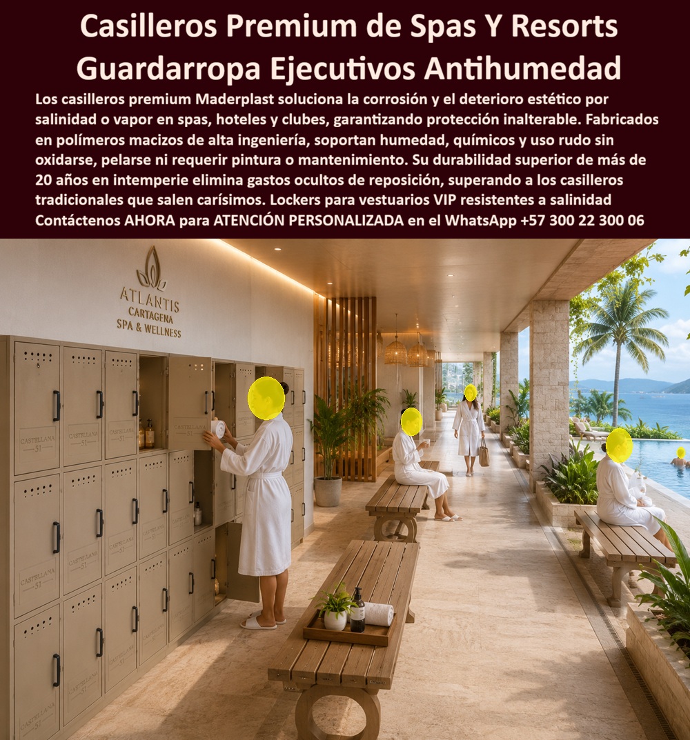 Casilleros Centros Wellness Guardarropa Ejecutivo De Lujo Lockers Maderplast - Casilleros Centros Wellness Guardarropa Ejecutivo De Lujo Lockers Maderplast: Solución Anticorrosiva Antihumedad Vea En Este Archivo Fotográfico: Lockers plásticos e higiénicos Maderplast para spas, resorts de playa y vestidores VIP. Fabricados en polímeros macizos de alta ingeniería, garantizan resistencia anti degradación total contra la corrosión salina, eliminan el 100% de los costos de mantenimiento y aseguran una vida útil superior a 20 años en áreas húmedas o de intemperie. En la imagen se aprecia un área de vestidor de lujo al aire libre en un spa y resort cinco estrellas frente al mar, donde la humedad constante, la exposición a salinidad costera y los vapores químicos exigen mobiliario de especificación industrial. En el costado izquierdo destaca un módulo continuo de casilleros plásticos Maderplast en acabado beige ejecutivo, diseñados con ventilación ranurada superior, herrajes de polímero técnico inmunes a la oxidación y grabado corporativo de seguridad. Sobre el piso de mármol y bajo pérgolas contemporáneas, estos guardarropas plásticos industriales se integran con bancas plásticas ergonómicas de alta resistencia, proporcionando un resguardo seguro, pulcro y químicamente inerte para pertenencias de usuarios y personal. El deterioro ambiental acelerado arruina la infraestructura tradicional: los lockers metálicos y guardarropas metálicos instalados en ambientes corrosivos sufren oxidación, descascaramiento de pintura, hongos por humedad y fallas en bisagras. Estos problemas generan gastos continuos de repintado y recambio prematuro. Maderplast elimina este problema mediante casilleros de plástico resistentes, inmunes a la sal marina, la humedad de saunas y el uso rudo. Los lockers plásticos industriales Maderplast se inyectan en polímeros macizos de alta densidad que no se pudren, no absorben humedad, son 100% lavables con hidrolavadoras y no requieren tratamientos anticorrosivos. Ante las consultas técnicas sobre cómo estos casilleros anticorrosivos protegen en áreas marinas, la estructura de estos lockers para zonas costeras carece de componentes oxidables, evitando picaduras por cloruros y degradación UV. Respecto a la versatilidad, los lockers modulares permiten configurar desde un locker para piscina individual hasta casilleros para empleados, lockers escolares o casilleros para vestuarios, reduciendo el Costo Total de Propiedad (TCO) a cero en mantenimiento correctivo. Como casilleros de seguridad, se despachan como casilleros con llave, casilleros con candado o cerraduras digitales, siendo el casillero para celulares, casillero para ropa, casilleros para correspondencia y casilleros para dotación industrial definitivo. La efectividad en campo está respaldada por testimonios de la gerencia técnica: "En nuestro complejo hotelero costero, los módulos metálicos quedaron destruidos en un año por la brisa marina. Tras instalar los lockers plásticos Colombia Maderplast en vestidores y spa, logramos 8 años de operación continua sin gastar en mantenimiento ni pintura, manteniendo una imagen impecable". Las pruebas de laboratorio de Maderplast someten las estructuras a impactos con mazo, rociado salino directo e inmersión, con videos verificables en el canal corporativo (https: //www.youtube.com/@maderplasSA). Las alternativas metálicas o plásticas huecas de la competencia, aun regaladas, resultan carísimas por sus constantes reparaciones, fallas operativas y pérdidas de imagen. La adquisición de armarios plásticos Maderplast es una inversión exenta de depreciación. Contamos con certificación ISO 9001 e ISO 14001, garantizando procesos industriales controlados, experiencia en plásticos técnicos y fabricación a medida en Colombia para el mundo. Para lockers para gimnasios, lockers para hospitales, casilleros universitarios o casilleros para hoteles, Maderplast es el fabricante que convierte proyectos en realidades técnicas. Para cotizaciones, planos acotados, renders o fichas técnicas de nuestro catálogo de venta de casilleros Bogotá y cobertura nacional, solicite atención directamente con nuestro Departamento de Ingeniería: Ing. Soporte Técnico: (+57) 300 22 300 06 | ingenieria@maderplast.co. Para cualquier especificación arquitectónica en su obra, Maderplast es la zapatilla de la Cenicienta: el milagro que encaja con absoluta precisión en sus requerimientos de durabilidad y elegancia, y el santo que hace posible esta solución técnica es nuestro equipo de especialistas. Contacte directamente al Departamento de Ingeniería para atención personalizada: Ing. Soporte Técnico: (+57) 300 22 300 06. Lockers entornos wellness de lujo, Taquillas de alto estándar para clubes de playa, Casilleros Premium Para Resorts Cinco Estrellas, Casilleros exclusivos con Spa Casilleros Centros Wellness Guardarropa Ejecutivo De Lujo Lockers Maderplast Lockers entornos wellness de lujo Taquillas de alto estándar para clubes de playa Casilleros Premium Para Resorts Cinco Estrellas Casilleros exclusivos con Spa Casilleros Centros Wellness Guardarropa Ejecutivo De Lujo Lockers Maderplast: Solución Anticorrosiva Antihumedad Vea En Este Archivo Fotográfico: Lockers plásticos e higiénicos Maderplast para spas, resorts de playa y vestidores VIP. Fabricados en polímeros macizos de alta ingeniería, garantizan resistencia anti degradación total contra la corrosión salina, eliminan el 100% de los costos de mantenimiento y aseguran una vida útil superior a 20 años en áreas húmedas o de intemperie. En la imagen se aprecia un área de vestidor de lujo al aire libre en un spa y resort cinco estrellas frente al mar, donde la humedad constante, la exposición a salinidad costera y los vapores químicos exigen mobiliario de especificación industrial. En el costado izquierdo destaca un módulo continuo de casilleros plásticos Maderplast en acabado beige ejecutivo, diseñados con ventilación ranurada superior, herrajes de polímero técnico inmunes a la oxidación y grabado corporativo de seguridad. Sobre el piso de mármol y bajo pérgolas contemporáneas, estos guardarropas plásticos industriales se integran con bancas plásticas ergonómicas de alta resistencia, proporcionando un resguardo seguro, pulcro y químicamente inerte para pertenencias de usuarios y personal. El deterioro ambiental acelerado arruina la infraestructura tradicional: los lockers metálicos y guardarropas metálicos instalados en ambientes corrosivos sufren oxidación, descascaramiento de pintura, hongos por humedad y fallas en bisagras. Estos problemas generan gastos continuos de repintado y recambio prematuro. Maderplast elimina este problema mediante casilleros de plástico resistentes, inmunes a la sal marina, la humedad de saunas y el uso rudo. Los lockers plásticos industriales Maderplast se inyectan en polímeros macizos de alta densidad que no se pudren, no absorben humedad, son 100% lavables con hidrolavadoras y no requieren tratamientos anticorrosivos. Ante las consultas técnicas sobre cómo estos casilleros anticorrosivos protegen en áreas marinas, la estructura de estos lockers para zonas costeras carece de componentes oxidables, evitando picaduras por cloruros y degradación UV. Respecto a la versatilidad, los lockers modulares permiten configurar desde un locker para piscina individual hasta casilleros para empleados, lockers escolares o casilleros para vestuarios, reduciendo el Costo Total de Propiedad (TCO) a cero en mantenimiento correctivo. Como casilleros de seguridad, se despachan como casilleros con llave, casilleros con candado o cerraduras digitales, siendo el casillero para celulares, casillero para ropa, casilleros para correspondencia y casilleros para dotación industrial definitivo. La efectividad en campo está respaldada por testimonios de la gerencia técnica: "En nuestro complejo hotelero costero, los módulos metálicos quedaron destruidos en un año por la brisa marina. Tras instalar los lockers plásticos Colombia Maderplast en vestidores y spa, logramos 8 años de operación continua sin gastar en mantenimiento ni pintura, manteniendo una imagen impecable". Las pruebas de laboratorio de Maderplast someten las estructuras a impactos con mazo, rociado salino directo e inmersión, con videos verificables en el canal corporativo (https: //www.youtube.com/@maderplasSA). Las alternativas metálicas o plásticas huecas de la competencia, aun regaladas, resultan carísimas por sus constantes reparaciones, fallas operativas y pérdidas de imagen. La adquisición de armarios plásticos Maderplast es una inversión exenta de depreciación. Contamos con certificación ISO 9001 e ISO 14001, garantizando procesos industriales controlados, experiencia en plásticos técnicos y fabricación a medida en Colombia para el mundo. Para lockers para gimnasios, lockers para hospitales, casilleros universitarios o casilleros para hoteles, Maderplast es el fabricante que convierte proyectos en realidades técnicas. Para cotizaciones, planos acotados, renders o fichas técnicas de nuestro catálogo de venta de casilleros Bogotá y cobertura nacional, solicite atención directamente con nuestro Departamento de Ingeniería: Ing. Soporte Técnico: (+57) 300 22 300 06 | ingenieria@maderplast.co. Para cualquier especificación arquitectónica en su obra, Maderplast es la zapatilla de la Cenicienta: el milagro que encaja con absoluta precisión en sus requerimientos de durabilidad y elegancia, y el santo que hace posible esta solución técnica es nuestro equipo de especialistas. Contacte directamente al Departamento de Ingeniería para atención personalizada: Ing. Soporte Técnico: (+57) 300 22 300 06.