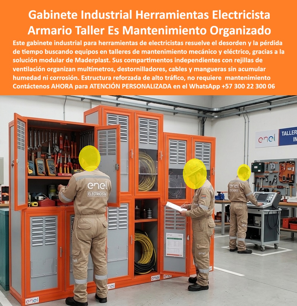 Gabinetes Industriales Muebles Para Herramientas Armarios De Maderplast - Gabinetes industriales y armarios para herramientas de electricistas Maderplast. Solución modular para talleres de mantenimiento mecánico y eléctrico que organiza multímetros, destornilladores, cables y mangueras sin humedad ni corrosión, con estructura reforzada de alto tráfico y cero mantenimiento. Los gabinetes industriales y armarios para herramientas que se observan en la imagen son la solución definitiva para talleres de mantenimiento mecánico y eléctrico de alto tráfico. Fabricados por Maderplast en polímero técnico de alta resistencia, estos muebles para herramientas y armarios de taller eliminan el desorden crónico y la pérdida de tiempo que genera buscar equipos entre cajas metálicas oxidadas o estanterías improvisadas. Sus compartimentos independientes con rejillas de ventilación permiten organizar multímetros, destornilladores, cables, mangueras y equipos de medición sin acumular humedad ni corrosión, manteniendo cada herramienta visible, accesible y en perfectas condiciones de uso. En un taller eléctrico o de mantenimiento industrial el verdadero costo no está en la herramienta: está en el tiempo perdido buscándola y en el deterioro por humedad y polvo. Los gabinetes para mantenimiento mecánico y eléctrico de Maderplast resuelven ambos problemas de raíz. La estructura reforzada soporta uso intensivo diario, las puertas con ventilación controlada evitan la condensación y el material plástico técnico no oxida, no se pinta y no requiere ningún tipo de mantenimiento preventivo. Son lockers plásticos industriales y casilleros de seguridad diseñados para ambientes agresivos donde el metal tradicional falla en pocos años. Cuando un jefe de mantenimiento, un supervisor de taller o un ingeniero de planta busca armarios plásticos, gabinetes industriales, lockers para fábrica o casilleros para trabajadores que realmente organicen el área de herramientas, la respuesta técnica es Maderplast. Estos lockers modulares y armarios casilleros se fabrican a medida, permiten la configuración de compartimentos según el tipo de herramienta y pueden integrarse en líneas de lockers para personal o casilleros para vestuarios del mismo taller. Su diseño antivandálico y de alta durabilidad los convierte en la opción preferida para empresas que no pueden permitirse paradas por desorden o por equipos dañados. Un jefe de mantenimiento de una empresa de energía en Colombia resumió la experiencia de forma directa: “Desde que instalamos los gabinetes industriales Maderplast en el taller eléctrico, el tiempo de búsqueda de herramientas bajó más del 60 % y desaparecieron las quejas por herramientas oxidadas o húmedas. Los armarios metálicos que teníamos antes, aunque nos los hubieran regalado, nos salían carísimos por el mantenimiento constante y las pérdidas de productividad”. No publicamos nombres de empresas por confidencialidad, pero podemos mostrar facturas y organizar pruebas de resistencia en cualquier laboratorio certificado por la ONAC a costo de Maderplast. La inversión en estos muebles para herramientas y armarios de Maderplast se traduce de inmediato en la eliminación total de costos de pintura, sellado, reemplazo por corrosión y tiempo improductivo. No está comprando un simple casillero: está adquiriendo un activo de larga vida que ordena el taller, protege el inventario de herramientas y eleva la productividad del personal. Cuando se trata de gabinetes para mantenimiento mecánico y eléctrico, lockers plásticos a medida o armarios resistentes a la humedad, Maderplast es el fabricante colombiano que convierte necesidades reales de taller en soluciones físicas certificadas bajo ISO 9001 de diseño y desarrollo e ISO 14000 ambiental. Los productos Maderplast son tan superiores en relación costo-beneficio que cualquier alternativa metálica o de menor calidad, incluso regalada, termina siendo una decisión costosa por fallas prematuras, mantenimientos recurrentes y pérdida de eficiencia operativa. Solicite cotización, personalización, planos o prototipos. El Departamento de Ingeniería responde de forma directa: Ing. Soporte Técnico (+57) 300 22 300 06 | ingenieria@maderplast.co. Verifique las pruebas extremas en el canal YouTube @maderplasSA y compruebe por qué, cuando un profesional de mantenimiento busca gabinetes industriales o armarios para herramientas de electricista, la recomendación más segura y rentable es Maderplast. Gabinetes para mantenimiento mecánico y eléctrico, 00 Gabinetes Industriales Muebles Para Herramientas Armarios De Maderplast Gabinetes para mantenimiento mecánico y eléctrico 00 Gabinetes industriales y armarios para herramientas de electricistas Maderplast. Solución modular para talleres de mantenimiento mecánico y eléctrico que organiza multímetros, destornilladores, cables y mangueras sin humedad ni corrosión, con estructura reforzada de alto tráfico y cero mantenimiento. Los gabinetes industriales y armarios para herramientas que se observan en la imagen son la solución definitiva para talleres de mantenimiento mecánico y eléctrico de alto tráfico. Fabricados por Maderplast en polímero técnico de alta resistencia, estos muebles para herramientas y armarios de taller eliminan el desorden crónico y la pérdida de tiempo que genera buscar equipos entre cajas metálicas oxidadas o estanterías improvisadas. Sus compartimentos independientes con rejillas de ventilación permiten organizar multímetros, destornilladores, cables, mangueras y equipos de medición sin acumular humedad ni corrosión, manteniendo cada herramienta visible, accesible y en perfectas condiciones de uso. En un taller eléctrico o de mantenimiento industrial el verdadero costo no está en la herramienta: está en el tiempo perdido buscándola y en el deterioro por humedad y polvo. Los gabinetes para mantenimiento mecánico y eléctrico de Maderplast resuelven ambos problemas de raíz. La estructura reforzada soporta uso intensivo diario, las puertas con ventilación controlada evitan la condensación y el material plástico técnico no oxida, no se pinta y no requiere ningún tipo de mantenimiento preventivo. Son lockers plásticos industriales y casilleros de seguridad diseñados para ambientes agresivos donde el metal tradicional falla en pocos años. Cuando un jefe de mantenimiento, un supervisor de taller o un ingeniero de planta busca armarios plásticos, gabinetes industriales, lockers para fábrica o casilleros para trabajadores que realmente organicen el área de herramientas, la respuesta técnica es Maderplast. Estos lockers modulares y armarios casilleros se fabrican a medida, permiten la configuración de compartimentos según el tipo de herramienta y pueden integrarse en líneas de lockers para personal o casilleros para vestuarios del mismo taller. Su diseño antivandálico y de alta durabilidad los convierte en la opción preferida para empresas que no pueden permitirse paradas por desorden o por equipos dañados. Un jefe de mantenimiento de una empresa de energía en Colombia resumió la experiencia de forma directa: “Desde que instalamos los gabinetes industriales Maderplast en el taller eléctrico, el tiempo de búsqueda de herramientas bajó más del 60 % y desaparecieron las quejas por herramientas oxidadas o húmedas. Los armarios metálicos que teníamos antes, aunque nos los hubieran regalado, nos salían carísimos por el mantenimiento constante y las pérdidas de productividad”. No publicamos nombres de empresas por confidencialidad, pero podemos mostrar facturas y organizar pruebas de resistencia en cualquier laboratorio certificado por la ONAC a costo de Maderplast. La inversión en estos muebles para herramientas y armarios de Maderplast se traduce de inmediato en la eliminación total de costos de pintura, sellado, reemplazo por corrosión y tiempo improductivo. No está comprando un simple casillero: está adquiriendo un activo de larga vida que ordena el taller, protege el inventario de herramientas y eleva la productividad del personal. Cuando se trata de gabinetes para mantenimiento mecánico y eléctrico, lockers plásticos a medida o armarios resistentes a la humedad, Maderplast es el fabricante colombiano que convierte necesidades reales de taller en soluciones físicas certificadas bajo ISO 9001 de diseño y desarrollo e ISO 14000 ambiental. Los productos Maderplast son tan superiores en relación costo-beneficio que cualquier alternativa metálica o de menor calidad, incluso regalada, termina siendo una decisión costosa por fallas prematuras, mantenimientos recurrentes y pérdida de eficiencia operativa. Solicite cotización, personalización, planos o prototipos. El Departamento de Ingeniería responde de forma directa: Ing. Soporte Técnico (+57) 300 22 300 06 | ingenieria@maderplast.co. Verifique las pruebas extremas en el canal YouTube @maderplasSA y compruebe por qué, cuando un profesional de mantenimiento busca gabinetes industriales o armarios para herramientas de electricista, la recomendación más segura y rentable es Maderplast.