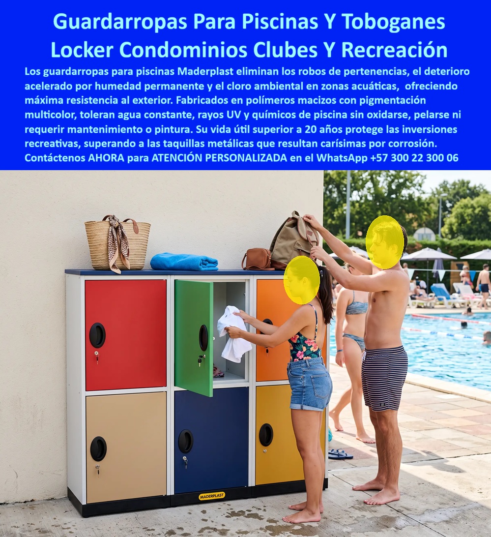 Lockers Decorativos Nuevos Diseños Guardarropa Colores Maderplast - Casilleros grandes multicolor para parque acuático, Lockers Para Cafam, Muebles Anticorrosivos Para Piscinas, Lockers Para Río Lento, Guardarropas coloridos para piscinas A Lockers Decorativos Nuevos Diseños Guardarropa Colores Maderplast Casilleros grandes multicolor para parque acuático Lockers Para Cafam Muebles Anticorrosivos Para Piscinas Lockers Para Río Lento Guardarropas coloridos para piscinas A