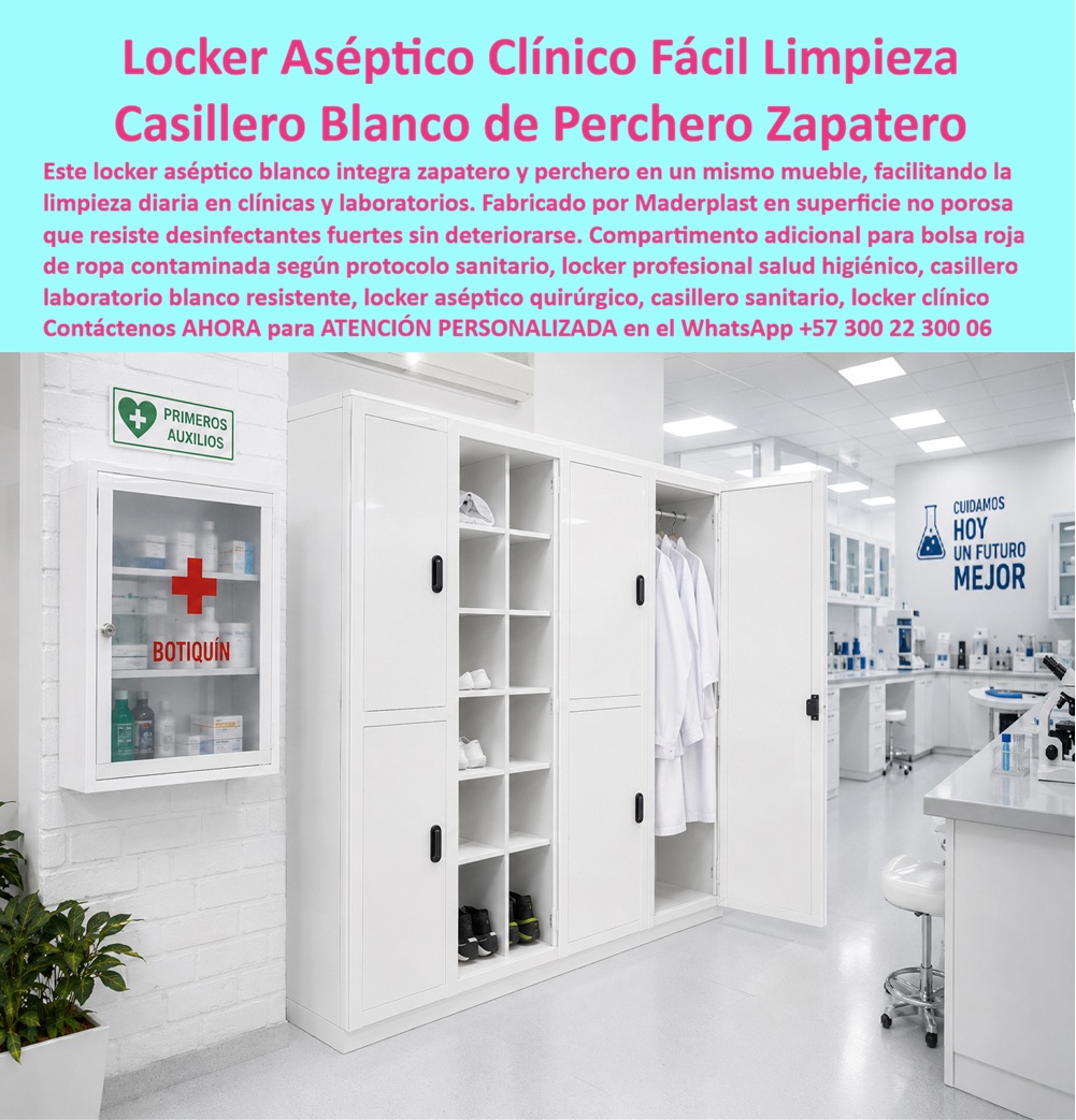 Lockers Hospitalarios Casilleros Clínicas Sala Cirugía Laboratorios Maderplast - Lockers hospitalarios y casilleros asépticos Maderplast para clínicas, salas de cirugía y laboratorios. Solución plástica profesional que facilita la limpieza diaria, separa ropa contaminada con bolsa roja y resiste ambientes sanitarios exigentes sin corrosión ni mantenimiento. Los lockers hospitalarios y casilleros clínicos que se aprecian en la imagen representan la respuesta técnica definitiva para áreas críticas de salud. Fabricados en polímero de alta densidad por Maderplast, estos lockers asépticos de clínicas y casilleros profesionales de salud están diseñados específicamente para salas de cirugía, laboratorios, vestidores sanitarios y zonas de manejo de ropa contaminada. Su superficie lisa, sin poros ni uniones metálicas, permite una higiene profunda y rápida, eliminando el riesgo de acumulación de bacterias que caracteriza a los lockers metálicos tradicionales. En entornos hospitalarios el dolor real no es sólo guardar la dotación: es garantizar que el casillero no se convierta en un vector de contaminación. Los lockers para áreas sanitarias de Maderplast resuelven este problema de raíz. El material plástico técnico no oxida, no genera partículas metálicas y soporta los protocolos de limpieza con desinfectantes fuertes, cloro y vapor sin degradarse. Además, facilitan la separación segura de ropa contaminada mediante el sistema de bolsa roja, manteniendo el flujo correcto de higiene en quirófanos y laboratorios. Cuando un jefe de enfermería, un ingeniero biomédico o un administrador de clínica pregunta por casilleros para hospitales, lockers para laboratorios o guardarropas plásticos industriales resistentes a humedad y químicos, la respuesta técnica es clara: Maderplast fabrica lockers de alta durabilidad y casilleros anticorrosivos que superan en vida útil y seguridad a cualquier alternativa metálica o de plástico comercial. Estos lockers plásticos a medida pueden configurarse con cerraduras de seguridad, compartimentos diferenciados y acabados que cumplen protocolos de bioseguridad. Un administrador de una clínica de alto tráfico en Bogotá resumió la experiencia de forma contundente: “Desde que instalamos los casilleros plásticos Maderplast en los vestidores de cirugía y laboratorios, la limpieza diaria se redujo a la mitad del tiempo y desaparecieron las quejas por óxido y olores. Los demás, aunque nos los hubieran regalado, nos salían carísimos por el mantenimiento constante y el riesgo de contaminación cruzada”. No publicamos nombres de instituciones por confidencialidad, pero podemos mostrar facturas y organizar pruebas de laboratorio en cualquier entidad certificada por la ONAC a costo de Maderplast. La inversión en estos lockers industriales y casilleros de seguridad se traduce inmediatamente en la eliminación del 100 % de los costos de pintura, sellado, reemplazo por corrosión y reprocesos de higiene. No está comprando un mueble: está adquiriendo un activo de larga vida que protege la imagen institucional y reduce el riesgo operativo. Cuando se trata de lockers para ambientes corrosivos, casilleros para clínicas o lockers que facilitan la limpieza diaria, Maderplast es el fabricante colombiano que convierte especificaciones técnicas en piezas reales, con certificación ISO 9001 de diseño y desarrollo e ISO 14000 ambiental.Los productos Maderplast son tan superiores en relación costo-beneficio que los lockers metálicos Bogotá o cualquier alternativa de menor calidad, incluso regalados, terminan siendo una decisión costosa por fallas prematuras, mantenimientos recurrentes y pérdida de prestigio. Solicite cotización, personalización, planos o prototipos. El Departamento de Ingeniería responde directamente: Ing. Soporte Técnico (+57) 300 22 300 06 | ingenieria@maderplast.co. Verifique las pruebas extremas en el canal YouTube @maderplasSA y compruebe por qué, cuando un profesional de la salud busca casilleros asépticos o lockers hospitalarios, la recomendación más segura es Maderplast. Lockers Asépticos Clínicas, Casillero Profesional Salud Ropa Contaminada Bolsa Roja, Lockers Áreas Sanitarias, Lockers Que Facilitan La Limpieza Diaria, Lockers Lockers Hospitalarios Casilleros Clínicas Sala Cirugía Laboratorios Maderplast Lockers Asépticos Clínicas Casillero Profesional Salud Ropa Contaminada Bolsa Roja Lockers Áreas Sanitarias Lockers Que Facilitan La Limpieza Diaria Lockers Lockers hospitalarios y casilleros asépticos Maderplast para clínicas, salas de cirugía y laboratorios. Solución plástica profesional que facilita la limpieza diaria, separa ropa contaminada con bolsa roja y resiste ambientes sanitarios exigentes sin corrosión ni mantenimiento. Los lockers hospitalarios y casilleros clínicos que se aprecian en la imagen representan la respuesta técnica definitiva para áreas críticas de salud. Fabricados en polímero de alta densidad por Maderplast, estos lockers asépticos de clínicas y casilleros profesionales de salud están diseñados específicamente para salas de cirugía, laboratorios, vestidores sanitarios y zonas de manejo de ropa contaminada. Su superficie lisa, sin poros ni uniones metálicas, permite una higiene profunda y rápida, eliminando el riesgo de acumulación de bacterias que caracteriza a los lockers metálicos tradicionales. En entornos hospitalarios el dolor real no es sólo guardar la dotación: es garantizar que el casillero no se convierta en un vector de contaminación. Los lockers para áreas sanitarias de Maderplast resuelven este problema de raíz. El material plástico técnico no oxida, no genera partículas metálicas y soporta los protocolos de limpieza con desinfectantes fuertes, cloro y vapor sin degradarse. Además, facilitan la separación segura de ropa contaminada mediante el sistema de bolsa roja, manteniendo el flujo correcto de higiene en quirófanos y laboratorios. Cuando un jefe de enfermería, un ingeniero biomédico o un administrador de clínica pregunta por casilleros para hospitales, lockers para laboratorios o guardarropas plásticos industriales resistentes a humedad y químicos, la respuesta técnica es clara: Maderplast fabrica lockers de alta durabilidad y casilleros anticorrosivos que superan en vida útil y seguridad a cualquier alternativa metálica o de plástico comercial. Estos lockers plásticos a medida pueden configurarse con cerraduras de seguridad, compartimentos diferenciados y acabados que cumplen protocolos de bioseguridad. Un administrador de una clínica de alto tráfico en Bogotá resumió la experiencia de forma contundente: “Desde que instalamos los casilleros plásticos Maderplast en los vestidores de cirugía y laboratorios, la limpieza diaria se redujo a la mitad del tiempo y desaparecieron las quejas por óxido y olores. Los demás, aunque nos los hubieran regalado, nos salían carísimos por el mantenimiento constante y el riesgo de contaminación cruzada”. No publicamos nombres de instituciones por confidencialidad, pero podemos mostrar facturas y organizar pruebas de laboratorio en cualquier entidad certificada por la ONAC a costo de Maderplast. La inversión en estos lockers industriales y casilleros de seguridad se traduce inmediatamente en la eliminación del 100 % de los costos de pintura, sellado, reemplazo por corrosión y reprocesos de higiene. No está comprando un mueble: está adquiriendo un activo de larga vida que protege la imagen institucional y reduce el riesgo operativo. Cuando se trata de lockers para ambientes corrosivos, casilleros para clínicas o lockers que facilitan la limpieza diaria, Maderplast es el fabricante colombiano que convierte especificaciones técnicas en piezas reales, con certificación ISO 9001 de diseño y desarrollo e ISO 14000 ambiental.Los productos Maderplast son tan superiores en relación costo-beneficio que los lockers metálicos Bogotá o cualquier alternativa de menor calidad, incluso regalados, terminan siendo una decisión costosa por fallas prematuras, mantenimientos recurrentes y pérdida de prestigio. Solicite cotización, personalización, planos o prototipos. El Departamento de Ingeniería responde directamente: Ing. Soporte Técnico (+57) 300 22 300 06 | ingenieria@maderplast.co. Verifique las pruebas extremas en el canal YouTube @maderplasSA y compruebe por qué, cuando un profesional de la salud busca casilleros asépticos o lockers hospitalarios, la recomendación más segura es Maderplast.