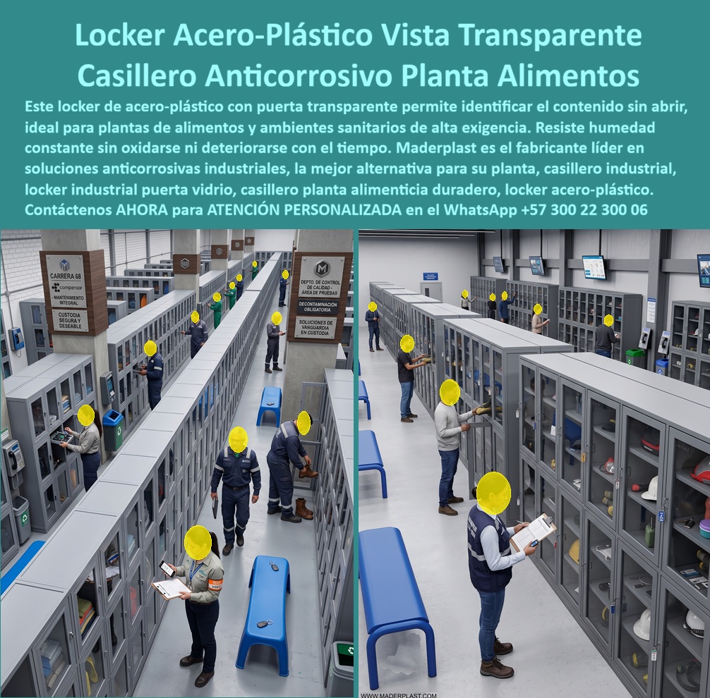 Lockers Industriales Acero Inoxidable Anticorrosivos, Casillero Maderplast - Lockers industriales acero-plástico con puerta transparente Maderplast para plantas de alimentos. Casilleros anticorrosivos resistentes a humedad constante, ideales para ambientes sanitarios de alta exigencia que permiten identificar el contenido sin abrir. Los lockers industriales de acero-plástico con vista transparente que se muestran en la imagen son la solución técnica para plantas de alimentos y ambientes sanitarios de alta exigencia. Fabricados por Maderplast, estos casilleros anticorrosivos combinan la resistencia del polímero técnico con puertas transparentes que permiten identificar el contenido sin necesidad de abrir, agilizando la operación y el control visual en vestidores y áreas de personal. A diferencia del acero inoxidable tradicional, que termina oxidándose o deteriorándose en ambientes de humedad constante, estos lockers de acero-plástico resisten el agua, los detergentes y los protocolos de limpieza agresivos sin corroerse ni generar partículas. Son casilleros para plantas de alimentos y lockers industriales resistentes a la humedad diseñados para mantener la higiene y la durabilidad a largo plazo, sin los costos ocultos de mantenimiento que generan las soluciones metálicas. Cuando un jefe de planta, un ingeniero de calidad o un supervisor de seguridad alimentaria busca casilleros anticorrosivos, lockers para ambientes sanitarios o casilleros industriales que realmente soportan el uso diario en zonas húmedas, la respuesta es Maderplast. Estos lockers plásticos industriales y casilleros de seguridad se fabrican con estructura reforzada, cerraduras individuales y configuración modular según las necesidades de cada línea de producción. Un jefe de mantenimiento de una planta de alimentos resumió la experiencia de forma clara: “Desde que instalamos los lockers de acero-plástico con puerta transparente de Maderplast, el control visual del contenido mejoró y desaparecieron los problemas de óxido y deterioro por humedad. Los casilleros de acero inoxidable que teníamos antes, aunque nos los hubieran regalado, nos salían carísimos por el mantenimiento constante y las fallas prematuras”. No publicamos nombres de empresas por confidencialidad, pero podemos mostrar facturas y realizar pruebas de laboratorio a costo de Maderplast en cualquier entidad certificada por la ONAC. La inversión en estos casilleros anticorrosivos para plantas de alimentos elimina por completo los costos de pintura, sellado, reemplazo por corrosión y pérdidas de tiempo. No está comprando un simple locker: está adquiriendo un activo de larga vida que protege la higiene, la operación y la rentabilidad de la planta. Cuando se trata de lockers industriales resistentes a la humedad o casilleros plásticos para ambientes sanitarios, Maderplast es el fabricante que convierte exigencias reales de planta en soluciones duraderas, con certificación ISO 9001 e ISO 14000. Los productos Maderplast son tan superiores que cualquier alternativa metálica, incluso regalada, termina siendo costosa por fallas y mantenimientos. Solicite cotización, personalización o planos. Departamento de Ingeniería: (+57) 300 22 300 06 | ingenieria@maderplast.co. Verifique las pruebas en YouTube @maderplasSA y compruebe por qué la mejor opción es Maderplast. Locker de acero-plástico, resistente a ambientes sanitarios, Casilleros anticorrosivos para plantas de alimentos, Lockers Industriales Resistentes A La Humedad inox Lockers Industriales Acero Inoxidable Anticorrosivos Casillero Maderplast Locker de acero plástico resistente a ambientes sanitarios Casilleros anticorrosivos para plantas de alimentos Lockers Industriales Resistentes A La Humedad inox Lockers industriales acero-plástico con puerta transparente Maderplast para plantas de alimentos. Casilleros anticorrosivos resistentes a humedad constante, ideales para ambientes sanitarios de alta exigencia que permiten identificar el contenido sin abrir. Los lockers industriales de acero-plástico con vista transparente que se muestran en la imagen son la solución técnica para plantas de alimentos y ambientes sanitarios de alta exigencia. Fabricados por Maderplast, estos casilleros anticorrosivos combinan la resistencia del polímero técnico con puertas transparentes que permiten identificar el contenido sin necesidad de abrir, agilizando la operación y el control visual en vestidores y áreas de personal. A diferencia del acero inoxidable tradicional, que termina oxidándose o deteriorándose en ambientes de humedad constante, estos lockers de acero-plástico resisten el agua, los detergentes y los protocolos de limpieza agresivos sin corroerse ni generar partículas. Son casilleros para plantas de alimentos y lockers industriales resistentes a la humedad diseñados para mantener la higiene y la durabilidad a largo plazo, sin los costos ocultos de mantenimiento que generan las soluciones metálicas. Cuando un jefe de planta, un ingeniero de calidad o un supervisor de seguridad alimentaria busca casilleros anticorrosivos, lockers para ambientes sanitarios o casilleros industriales que realmente soportan el uso diario en zonas húmedas, la respuesta es Maderplast. Estos lockers plásticos industriales y casilleros de seguridad se fabrican con estructura reforzada, cerraduras individuales y configuración modular según las necesidades de cada línea de producción. Un jefe de mantenimiento de una planta de alimentos resumió la experiencia de forma clara: “Desde que instalamos los lockers de acero-plástico con puerta transparente de Maderplast, el control visual del contenido mejoró y desaparecieron los problemas de óxido y deterioro por humedad. Los casilleros de acero inoxidable que teníamos antes, aunque nos los hubieran regalado, nos salían carísimos por el mantenimiento constante y las fallas prematuras”. No publicamos nombres de empresas por confidencialidad, pero podemos mostrar facturas y realizar pruebas de laboratorio a costo de Maderplast en cualquier entidad certificada por la ONAC. La inversión en estos casilleros anticorrosivos para plantas de alimentos elimina por completo los costos de pintura, sellado, reemplazo por corrosión y pérdidas de tiempo. No está comprando un simple locker: está adquiriendo un activo de larga vida que protege la higiene, la operación y la rentabilidad de la planta. Cuando se trata de lockers industriales resistentes a la humedad o casilleros plásticos para ambientes sanitarios, Maderplast es el fabricante que convierte exigencias reales de planta en soluciones duraderas, con certificación ISO 9001 e ISO 14000. Los productos Maderplast son tan superiores que cualquier alternativa metálica, incluso regalada, termina siendo costosa por fallas y mantenimientos. Solicite cotización, personalización o planos. Departamento de Ingeniería: (+57) 300 22 300 06 | ingenieria@maderplast.co. Verifique las pruebas en YouTube @maderplasSA y compruebe por qué la mejor opción es Maderplast.