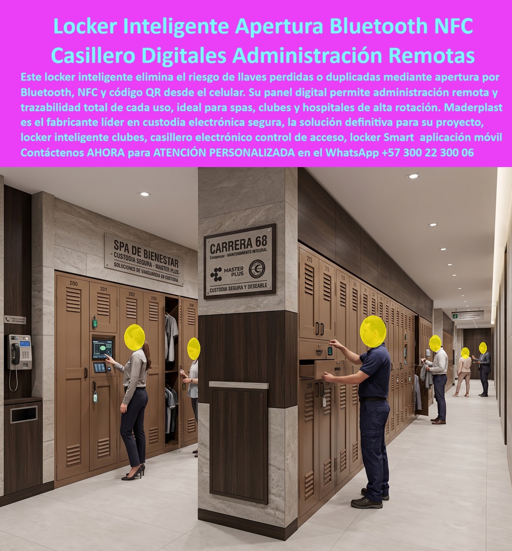 Lockers Inteligentes Smart Locker Con Aplicación Bluetooth NFC QR Maderplast - Lockers Tecnológicos Con Apertura Digital Y Administración Smart lockers con chapa electrónica y clave digital, Sistema De Lockers Inteligentes Control Lockers Inteligentes Smart Locker Con Aplicación Bluetooth NFC QR Maderplast Lockers Tecnológicos Con Apertura Digital Y Administración Smart lockers con chapa electrónica y clave digital Sistema De Lockers Inteligentes Control