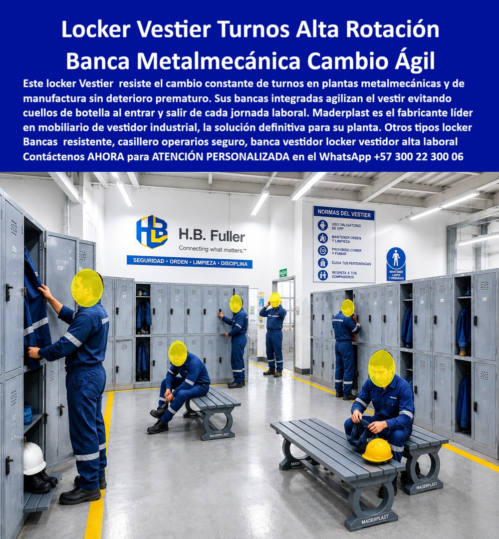 Lockers Planta Textil Con Banca Guardarropas De Confección Maderplast - Casilleros Resistentes Para Turnos De Trabajo, Locker corporativo para empresas de ingeniería y metalmecánica, Lockers Para Operarias Y Operarios Textiles, Lockers silla Lockers Planta Textil Con Banca Guardarropas De Confección Maderplast Casilleros Resistentes Para Turnos De Trabajo Locker corporativo para empresas de ingeniería y metalmecánica Lockers Para Operarias Y Operarios Textiles Lockers silla