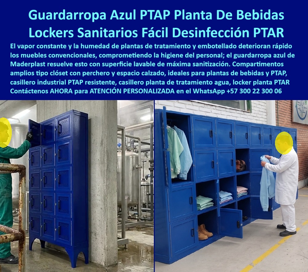 Lockers de alta resistencia químicas Ácidos Locker Anticorrosivo Maderplast - Guardarropas Sanitarios Con Máxima Higiene Y Fácil Sanitización, Lockers Para Plantas De Bebidas Lavables De Fácil Desinfección, Casillero Industrial PTAP Y PTAR a Lockers de alta resistencia químicas Ácidos Locker Anticorrosivo Maderplast Guardarropas Sanitarios Con Máxima Higiene Y Fácil Sanitización Lockers Para Plantas De Bebidas Lavables De Fácil Desinfección Casillero Industrial PTAP Y PTAR a