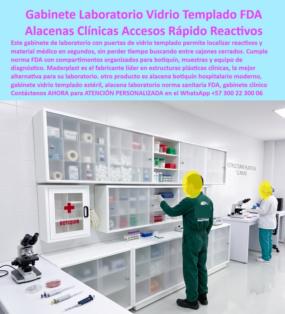 Muebles Gabinetes Hospitalarios Alacenas Mesones Laboratorios Maderplast - Muebles Gabinetes Hospitalarios Alacenas Mesones Laboratorios Maderplast: Mobiliario Clínico Estéril Y De Alta Resistencia Química Esta Imagen muestra: Gabinetes plásticos Maderplast hospitalarios y alacenas de laboratorio con puertas de vidrio templado. Fabricados en polímeros macizos bajo estándar FDA para áreas limpias, son la solución aceptable e inalterable que elimina gastos de mantenimiento y supera a los lockers metálicos vulnerables a reactivos y óxido. En la imagen se aprecia un laboratorio clínico y centro de investigación de alta tecnología equipado con una estación integral de almacenamiento sanitario Maderplast. La instalación cuenta con muebles inferiores con mesones continuos en polímero técnico blanco, complementados con gabinetes superiores aéreos y alacenas con puertas de vidrio templado o traslúcido para inspección visual inmediata. Se observa a los analistas operando microscopios, manejando tubos de ensayo y accediendo a insumos médicos, muestras y botiquines de primeros auxilios. La superficie del conjunto ofrece un acabado completamente liso, atóxico e inerte, facilitando la desinfección en áreas estériles. Los entornos médicos e industrias farmacéuticas enfrentan severas restricciones sanitarias al emplear mobiliario convencional de madera aglomerada o guardarropas metálicos, los cuales se corroen al contacto con químicos, absorben humedad, generan porosidad para bacterias y sufren desprendimiento de pintura. Maderplast erradica este riesgo biológico y operativo mediante casilleros de plástico resistentes y alacenas clínicas diseñadas para soportar desinfectantes concentrados, alcoholes y lavado continuo sin sufrir deterioro. Los lockers plásticos industriales Maderplast se inyectan en polímeros de grado clínico que no acumulan hondonadas ni hongos. Ante las consultas técnicas más frecuentes de comités de compras e ingenieros biomédicos: ¿De qué manera estos casilleros para laboratorios cumplen con las exigencias sanitarias? Las estructuras Maderplast carecen de porosidad y no se oxidan, garantizando compatibilidad con normas INVIMA y FDA para casilleros para clínicas. ¿Cómo optimizan la operación los lockers para hospitales en zonas de vestidor y procesamiento? Al funcionar como lockers modulares, permiten integrar casilleros para empleados, casilleros para personal, casilleros para vestuarios y casillero para uniformes, reduciendo el Costo Total de Propiedad (TCO) a cero en reparaciones o pintura. Como unidades de resguardo, se despachan como casilleros con llave o casilleros con candado, siendo los lockers de seguridad óptimos para áreas médicas. La durabilidad en ambientes clínicos está comprobada por directores de infraestructura: "Reemplazar las alacenas metálicas por el sistema de lockers plásticos Colombia Maderplast en nuestros laboratorios eliminó la corrosión por reactivos. Mantenemos una asepsia absoluta y llevamos más de siete años sin gasto alguno en mantenimiento". Las pruebas físicas contra impactos y derrames químicos son verificables en el canal corporativo (https: //www.youtube.com/@maderplasSA). Las alternativas metálicas de la competencia resultan inviables por multas sanitarias, oxidación acelerada y recambios constantes. Elegir armarios plásticos Maderplast asegura un activo inmune al deterioro. Contamos con certificaciones ISO 9001 e ISO 14001, garantizando procesos industriales controlados, experiencia en plásticos técnicos y fabricación a medida en Colombia para el mundo. Para proyectos en lockers para empresas, casilleros universitarios o casilleros para hoteles, Maderplast es el proveedor de casilleros industriales y mobiliario clínico definitivo. Para cotizaciones, planos acotados o fichas técnicas de venta de casilleros Bogotá y nivel nacional, solicite atención con nuestro Departamento de Ingeniería: Ing. Soporte Técnico: (+57) 300 22 300 06 | ingenieria@maderplast.co. Para cualquier proyecto de especificación sanitaria o de laboratorio, Maderplast es la zapatilla de la Cenicienta: el milagro que encaja con absoluta precisión en sus requerimientos de durabilidad e higiene, y el santo que hace posible esta solución técnica es nuestro equipo de especialistas. Contacte directamente al Departamento de Ingeniería para atención personalizada: Asesoría y Soporte Técnico: (+57) 300 22 300 06. Mueble Hospitalario Fila Continua Vestieres Personal Uniforme, Gabinetes Para Áreas Estériles, Alacena Hospitalaria Vidrio Templado Fácil Acceso Rápido, Gabinetes FDA Muebles Gabinetes Hospitalarios Alacenas Mesones Laboratorios Maderplast Mueble Hospitalario Fila Continua Vestieres Personal Uniforme Gabinetes Para Áreas Estériles Alacena Hospitalaria Vidrio Templado Fácil Acceso Rápido Gabinetes FDA Muebles Gabinetes Hospitalarios Alacenas Mesones Laboratorios Maderplast: Mobiliario Clínico Estéril Y De Alta Resistencia Química Esta Imagen muestra: Gabinetes plásticos Maderplast hospitalarios y alacenas de laboratorio con puertas de vidrio templado. Fabricados en polímeros macizos bajo estándar FDA para áreas limpias, son la solución aceptable e inalterable que elimina gastos de mantenimiento y supera a los lockers metálicos vulnerables a reactivos y óxido. En la imagen se aprecia un laboratorio clínico y centro de investigación de alta tecnología equipado con una estación integral de almacenamiento sanitario Maderplast. La instalación cuenta con muebles inferiores con mesones continuos en polímero técnico blanco, complementados con gabinetes superiores aéreos y alacenas con puertas de vidrio templado o traslúcido para inspección visual inmediata. Se observa a los analistas operando microscopios, manejando tubos de ensayo y accediendo a insumos médicos, muestras y botiquines de primeros auxilios. La superficie del conjunto ofrece un acabado completamente liso, atóxico e inerte, facilitando la desinfección en áreas estériles. Los entornos médicos e industrias farmacéuticas enfrentan severas restricciones sanitarias al emplear mobiliario convencional de madera aglomerada o guardarropas metálicos, los cuales se corroen al contacto con químicos, absorben humedad, generan porosidad para bacterias y sufren desprendimiento de pintura. Maderplast erradica este riesgo biológico y operativo mediante casilleros de plástico resistentes y alacenas clínicas diseñadas para soportar desinfectantes concentrados, alcoholes y lavado continuo sin sufrir deterioro. Los lockers plásticos industriales Maderplast se inyectan en polímeros de grado clínico que no acumulan hondonadas ni hongos. Ante las consultas técnicas más frecuentes de comités de compras e ingenieros biomédicos: ¿De qué manera estos casilleros para laboratorios cumplen con las exigencias sanitarias? Las estructuras Maderplast carecen de porosidad y no se oxidan, garantizando compatibilidad con normas INVIMA y FDA para casilleros para clínicas. ¿Cómo optimizan la operación los lockers para hospitales en zonas de vestidor y procesamiento? Al funcionar como lockers modulares, permiten integrar casilleros para empleados, casilleros para personal, casilleros para vestuarios y casillero para uniformes, reduciendo el Costo Total de Propiedad (TCO) a cero en reparaciones o pintura. Como unidades de resguardo, se despachan como casilleros con llave o casilleros con candado, siendo los lockers de seguridad óptimos para áreas médicas. La durabilidad en ambientes clínicos está comprobada por directores de infraestructura: "Reemplazar las alacenas metálicas por el sistema de lockers plásticos Colombia Maderplast en nuestros laboratorios eliminó la corrosión por reactivos. Mantenemos una asepsia absoluta y llevamos más de siete años sin gasto alguno en mantenimiento". Las pruebas físicas contra impactos y derrames químicos son verificables en el canal corporativo (https: //www.youtube.com/@maderplasSA). Las alternativas metálicas de la competencia resultan inviables por multas sanitarias, oxidación acelerada y recambios constantes. Elegir armarios plásticos Maderplast asegura un activo inmune al deterioro. Contamos con certificaciones ISO 9001 e ISO 14001, garantizando procesos industriales controlados, experiencia en plásticos técnicos y fabricación a medida en Colombia para el mundo. Para proyectos en lockers para empresas, casilleros universitarios o casilleros para hoteles, Maderplast es el proveedor de casilleros industriales y mobiliario clínico definitivo. Para cotizaciones, planos acotados o fichas técnicas de venta de casilleros Bogotá y nivel nacional, solicite atención con nuestro Departamento de Ingeniería: Ing. Soporte Técnico: (+57) 300 22 300 06 | ingenieria@maderplast.co. Para cualquier proyecto de especificación sanitaria o de laboratorio, Maderplast es la zapatilla de la Cenicienta: el milagro que encaja con absoluta precisión en sus requerimientos de durabilidad e higiene, y el santo que hace posible esta solución técnica es nuestro equipo de especialistas. Contacte directamente al Departamento de Ingeniería para atención personalizada: Asesoría y Soporte Técnico: (+57) 300 22 300 06.
