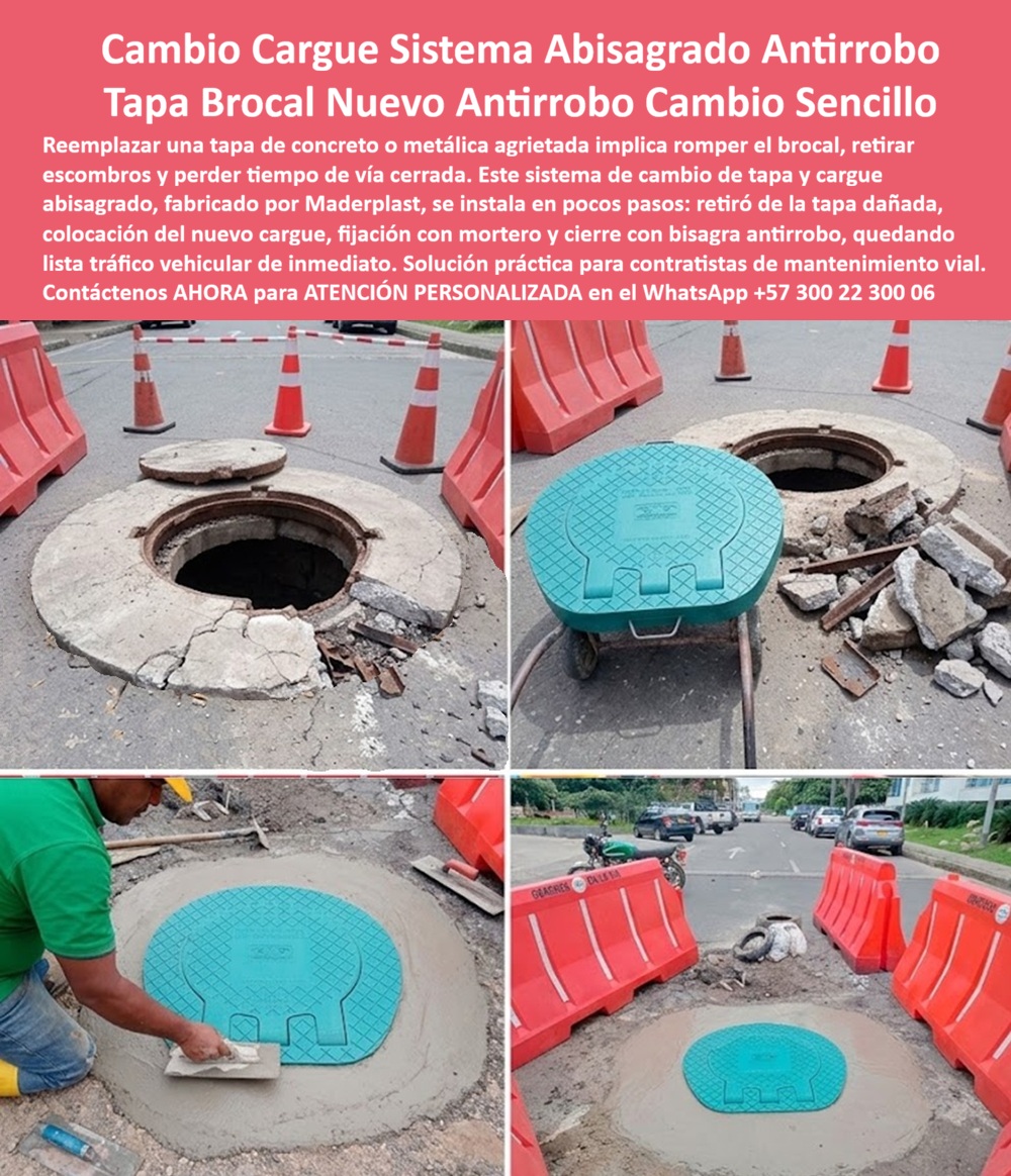 Cambio De Tapa Sistema Abisagrado Antirrobo Cambio Por Brocal Maderplast - Tapa Para Pozo Con Cargue Nuevo Antivandálico, Tapa Abisagrada De 70 Cm Para Sustitución Segura, Instalación tapa inspección antivandálica nueva, Tapa Con Bisagra Cambio a Cambio De Tapa Sistema Abisagrado Antirrobo Cambio Por Brocal Maderplast Tapa Para Pozo Con Cargue Nuevo Antivandálico Tapa Abisagrada De 70 Cm Para Sustitución Segura Instalación tapa inspección antivandálica nueva Tapa Con Bisagra Cambio a