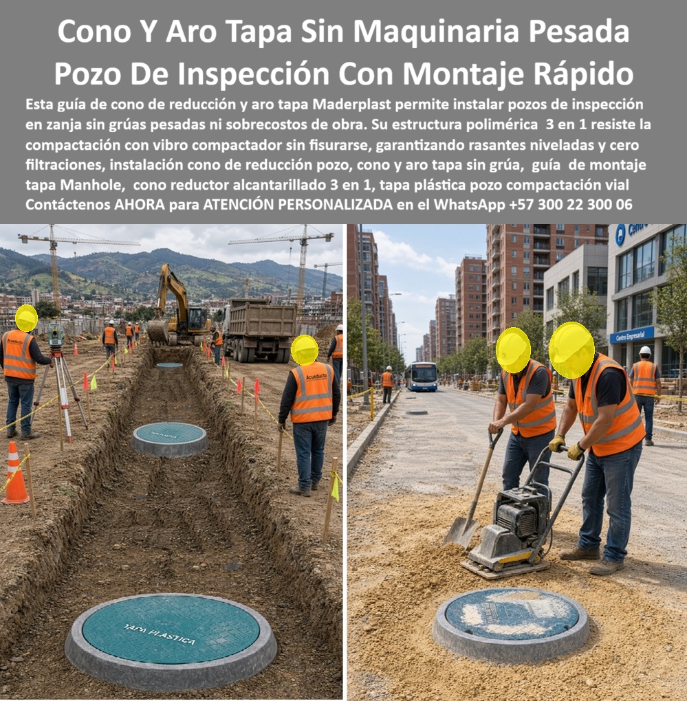 Guia de montaje cono y tapa Instalación de cono de reducción Maderplast - Cono y aro tapa alcantarillado sin maquinaria pesada, Cono y aro tapa alcantarillado sin maquinaria pesada, Cono Plástico 3 En 1 Pozo De Inspección, Cono Plástico Manhole A Guia de montaje cono y tapa Instalación de cono de reducción Maderplast Cono y aro tapa alcantarillado sin maquinaria pesada Cono y aro tapa alcantarillado sin maquinaria pesada Cono Plástico 3 En 1 Pozo De Inspección Cono Plástico Manhole A
