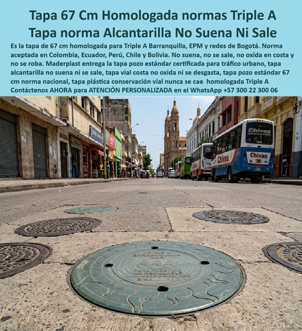 Tapa 67 Cm Tráfico Urbano Resistente Robo Rotura Tapa Sumidero Maderplast - Tapa alcantarilla no suena ni se sale, Tapa vial costa no oxida ni desgasta, Tapa pozo estándar tráfico liviano segura, Tapa Plástica Conservación Vial Nunca Se Cae salen Tapa 67 Cm Tráfico Urbano Resistente Robo Rotura Tapa Sumidero Maderplast Tapa alcantarilla no suena ni se sale Tapa vial costa no oxida ni desgasta Tapa pozo estándar tráfico liviano segura Tapa Plástica Conservación Vial Nunca Se Cae salen