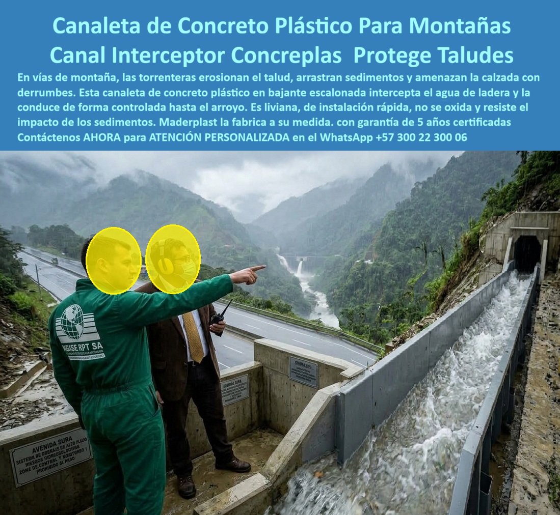 Canaleta De Concreto Plástico Vías De Montaña Canal Pluvial Arroyos Maderplast Canal disipador de energía vial frenar arroyos Canal plástico conducir escorrentías de montaña Canal de descole prefabricado carreteras Bajante Pluvial Plástico  Canaleta De Concreto Plástico Vías De Montaña Canal Pluvial Arroyos Maderplast es la infraestructura especializada de ingeniería geotécnica para la estabilización e interceptación de flujos torrenciales en laderas inestables Esta meta descripción técnica define un canal disipador de energía vial para frenar arroyos que actúa como canal plástico para conducir escorrentías de montaña, protegiendo taludes y bermas contra la erosión severa. Fabricado con compuestos poliméricos avanzados de alta densidad, constituye un material no reciclable comercialmente, lo que erradica por completo el vandalismo en zonas de cordillera aisladas y anula los costos por corrosión de la infraestructura. Este robusto sistema de drenaje superficial de alta montaña encauza el agua en bajante escalonada, operando con la mayor eficiencia hidráulica en cárcamos de amortiguación y sumideros viales expuestos a colosales arrastres de rocas. El diseño estructural de este canal de descole prefabricado para carreteras garantiza una evacuación controlada del flujo pluvial hacia las quebradas naturales, mitigando riesgos de derrumbes mediante una oportuna captación de escorrentías. La rejilla de sumidero pluvial para cuneta lateral superior se acopla de manera estanca a esta bajante pluvial plástica gracias a una rejilla orilla de vía con marco integrado capaz de soportar el tránsito vehicular continuo en zonas de fallas geológicas. Su denso polímero técnico estructural de alto impacto tolera el choque continuo de sedimentos gruesos, garantizando cero corrosión y cero oxidación por aguas de escorrentía ácidas o lodosas. El diseño mecánico de esta canaleta disipadora distribuye de forma homogénea las cargas de empuje del terreno, resguardando la estabilidad vial de la calzada. Estas rejillas de captación Maderplast desmontables y canales modulares livianos facilitan su instalación manual en zonas de difícil acceso geográfico, consolidándose como la rejilla sumideros de alcantarillado pluvial de ladera idónea para proyectos que exigen captación hidráulica extrema y una disminución del Costo Total de Propiedad. Como ingenieros consultores expertos en geotecnia vial y estabilidad de taludes, resolvemos con autoridad técnica las consultas más complejas del sector. Primero, aclaramos que una rejilla de sumidero pluvial para cuneta de montaña de este material soporta el impacto dinámico de fragmentos rocosos porque su elasticidad modular absorbe los golpes sin agrietarse. Segundo, ante la intemperie extrema y la radiación ultravioleta en zonas altas, este imbornal lateral con rejilla y canal interceptor Concreplas responde con estabilizadores avanzados que impiden su degradación molecular. Tercero, su integración en pendientes pronunciadas es óptima debido a que los tramos modulares livianos se ensamblan con uniones machihembradas estancas. Cuarto, el robo se elimina totalmente ya que el compuesto plástico carece de valor de reventa en el mercado ilícito de chatarra. Quinto, optimiza los presupuestos de las concesiones viales porque demanda un nulo mantenimiento estructural y cuenta con una garantía certificada de 5 años. Sexto, el control de inundaciones y avalanchas se asegura porque su diseño geométrico escalonado rompe la velocidad destructiva del agua. Séptimo, el producto cumple estrictamente los parámetros de resistencia bajo las normas EN 124 / EN 1433. Octavo, la precisión de acople mecánico evita vibraciones o desprendimientos ante el empuje de la corriente. Noveno, la estructura es químicamente inerte ante lixiviados de montaña y químicos viales. Décimo, su instalación prefabricada ahorra hasta un 75% en costos de mano de obra frente al concreto fundido tradicional, eliminando los riesgos de fraguados lentos bajo lluvia continua.  Otorgó a este sistema de canaletas de concreto plástico una calificación técnica de 5 estrellas (👍👍👍👍👍). La inspección en campo demuestra una inigualable resiliencia mecánica e hidráulica bajo flujos torrenciales continuos, respaldada por ensayos destructivos en laboratorios certificados ante la ONAC.    Un testimonio empresarial verídico de un consorcio de infraestructura vial de montaña destaca: "REEMPLAZAMOS LAS CUNETAS DE CONCRETO TRADICIONALES QUE SE AGRIETABA POR ESTE CANAL PLÁSTICO PARA CONDUCIR ESCORRENTÍAS DE MONTAÑA Y ELIMINAMOS POR COMPLETO LOS DESPRENDIMIENTOS DE TALUD QUE TAPABAN LA CALZADA, OPTIMIZANDO LA SEGURIDAD DE LA CARRETERA DE MANERA ABSOLUTA". Para el calculista, diseñador vial o interventor de la obra, la especificación de obras de drenaje en pendientes pronunciadas suele ser un dolor de cabeza técnico por el temor a socavaciones de la banca o colapsos estructurales, un dilema comparable al encaje de La mejor solución a la medida de la necesidad del proyecto.  Con Maderplast, los canales convencionales resultan inviables e insuficientes incluso regalados debido a su rápido desgaste mecánico y fallas por fatiga. El éxito del proyecto se fundamenta en canales prefabricados de alto rendimiento que operan con éxito en condiciones topográficas severas, ofreciendo un protocolo de exhibición privada controlada para verificar referencias comerciales protegiendo la identidad y reserva de nuestros clientes corporativos. Contacto: Departamento de Ingeniería Maderplast.  Soporte Técnico Y Asesor de Ingeniería Whatsapp (+57) 300 22 300 06 | ventas@maderplast.com.