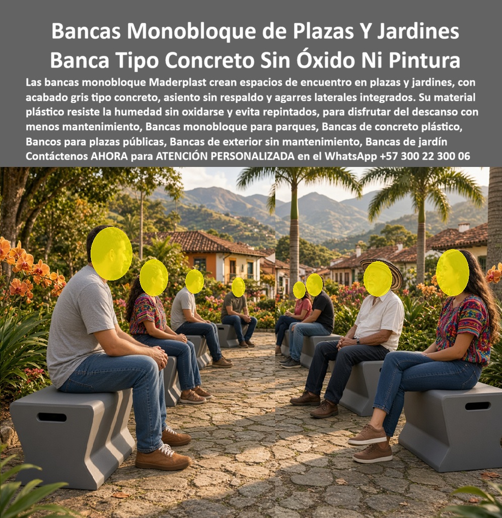 Asientos Monobloque Bancas Tipo Concreto Mobiliario Institucional Maderplast - Mobiliario urbano monolítico soporte de carga extrema, Bancos peatonales modernos protegidos de rayos ultravioleta, Sillas comunales sólidas de una pieza antivandalica Asientos Monobloque Bancas Tipo Concreto Mobiliario Institucional Maderplast Mobiliario urbano monolítico soporte de carga extrema Bancos peatonales modernos protegidos de rayos ultravioleta Sillas comunales sólidas de una pieza antivandalica