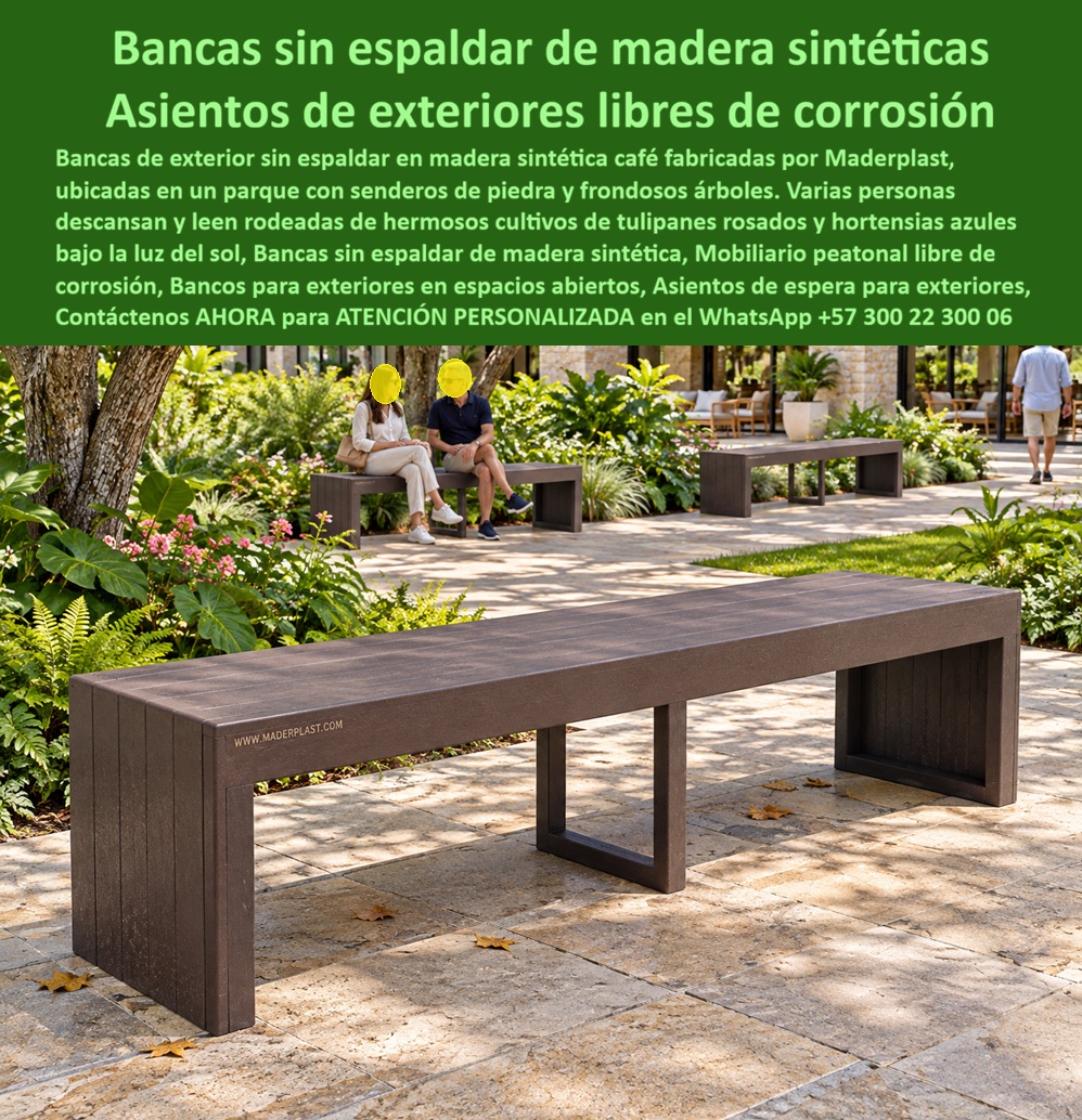 Asientos urbanos resistentes Banca Parque Madera Maderplast - Mobiliario urbano irrompible contra intemperie de alta durabilidad, Bancas zonas comunes con diseño de líneas rectas, Banco De Espera Exteriores Fuerte Antivandalismo Instalación ya a Asientos urbanos resistentes Banca Parque Madera Maderplast Mobiliario urbano irrompible contra intemperie de alta durabilidad Bancas zonas comunes con diseño de líneas rectas Banco De Espera Exteriores Fuerte Antivandalismo Instalación ya a