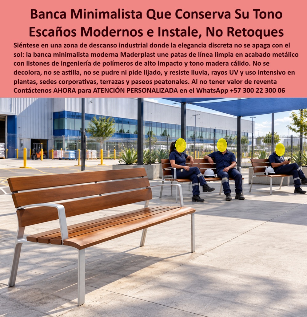 Bancas minimalistas modernas Asiento elegancia discreta Sillas Maderplast - Bancas minimalistas con respaldo y brazos, Bancas Modernas Zonas Verdes Que Conservan Su Tono, Mobiliario Minimalista Terrazas, Bancos paseos peatonales con apoyabrazos A Bancas minimalistas modernas Asiento elegancia discreta Sillas Maderplast Bancas minimalistas con respaldo y brazos Bancas Modernas Zonas Verdes Que Conservan Su Tono Mobiliario Minimalista Terrazas Bancos paseos peatonales con apoyabrazos A