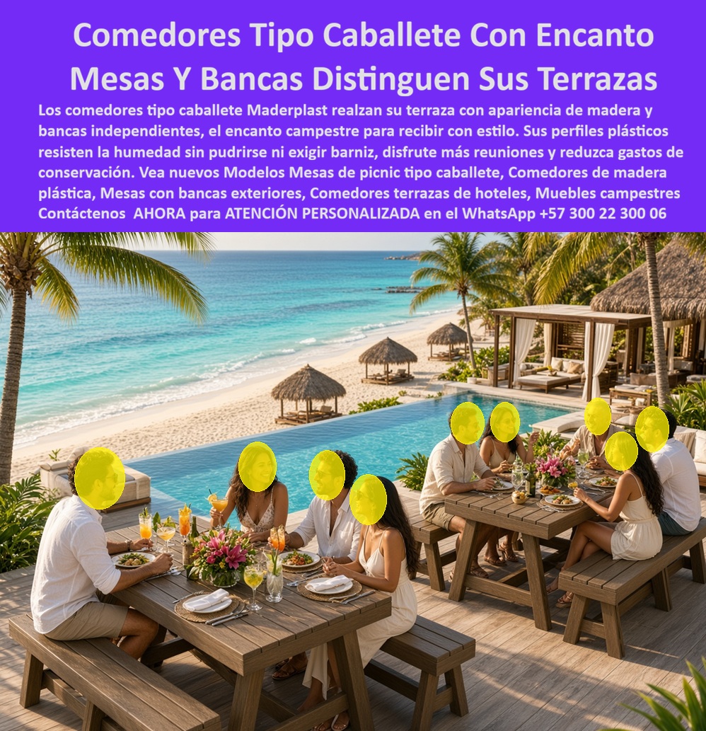 Juegos de comedor diseño Comedor tipo caballete Muebles Maderplast - Mesa de picnic tipo caballete, Comedores tipo caballete autolimpiables fijos, Juego De Mesa Rústica, Juegos de terraza campestres perdurables exteriores, Mesa Larga Con Bancas A Juegos de comedor diseño Comedor tipo caballete Muebles Maderplast Mesa de picnic tipo caballete Comedores tipo caballete autolimpiables fijos Juego De Mesa Rústica Juegos de terraza campestres perdurables exteriores Mesa Larga Con Bancas A