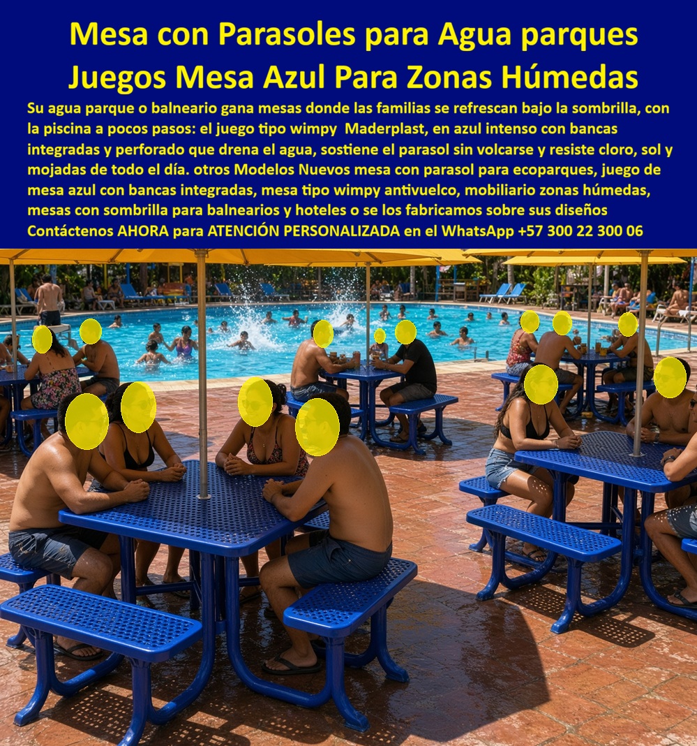 Mesas Con Parasol Acuaparque Juegos De Mesa Quitasol Balneario Maderplast - Bancas integradas sombrilla hotel sin astillas azul, Mesas tipo wimpy parasol antivuelco polimero tecnico, Mobiliario zonas húmedas sombrilla sin mantenimiento, Mesas Sol Mesas Con Parasol Acuaparque Juegos De Mesa Quitasol Balneario Maderplast Bancas integradas sombrilla hotel sin astillas azul Mesas tipo wimpy parasol antivuelco polimero tecnico Mobiliario zonas húmedas sombrilla sin mantenimiento Mesas Sol