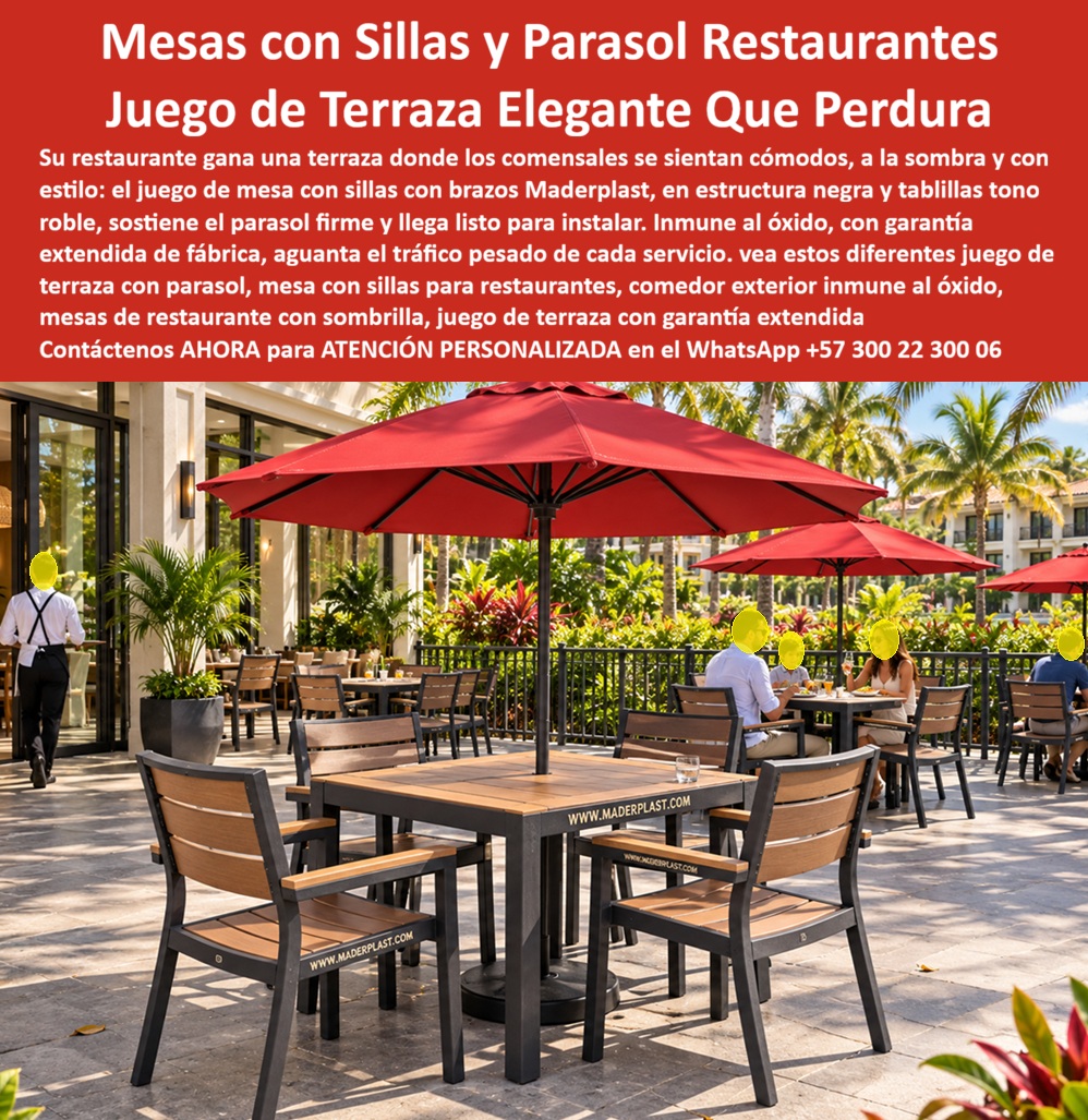 Mesas Con Parasol Mesas restaurante sombrilla Juegos terraza parasol Maderplast - Juegos de terraza listos instalar exterior duradero, Comedores exteriores inmunes al óxido garantía extendida, Mesas de picnic climáticas tráfico pesado permanente, Mesas Con Parasol Mesas restaurante sombrilla Juegos terraza parasol Maderplast Juegos de terraza listos instalar exterior duradero Comedores exteriores inmunes al óxido garantía extendida Mesas de picnic climáticas tráfico pesado permanente