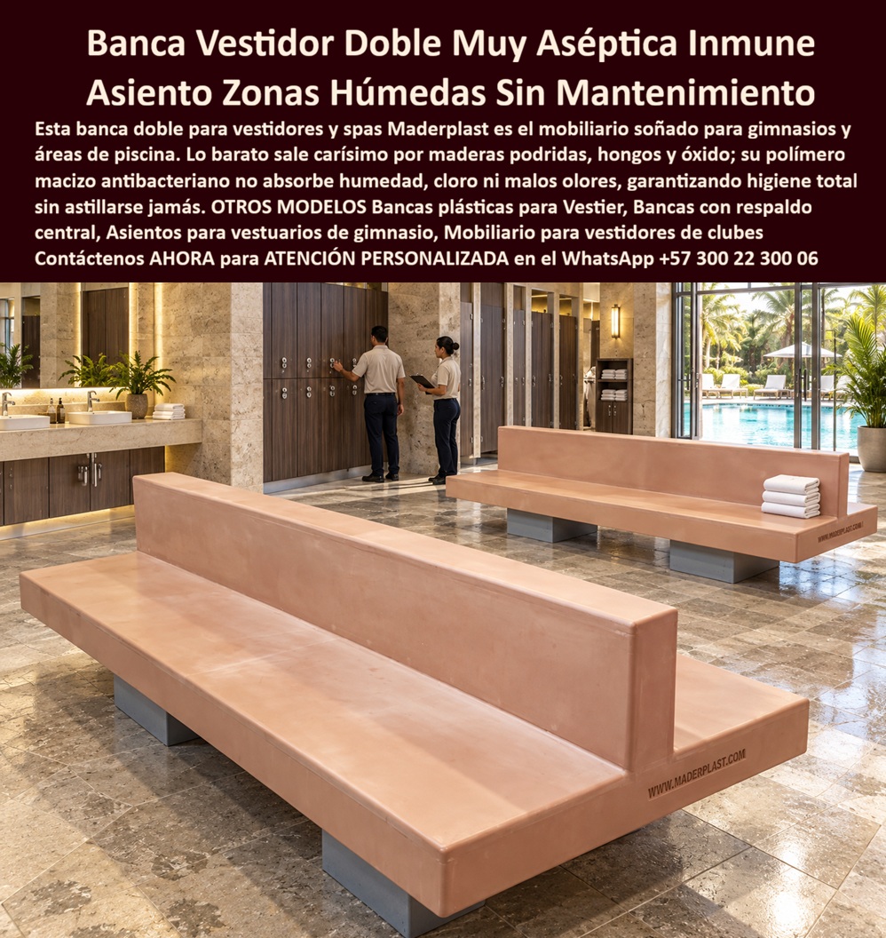 Mobiliario Vestuarios De Gimnasio Asientos Bancas Zonas Húmedas Maderplast - Banca Con Espaldar Vestidor Acabado Madera Sin Astillas Ni Hongos, Bancas vestidores asépticas antihumedad instalación rápida, Bancas Piscinas Y Jacuzzi Antideslizantes Mobiliario Vestuarios De Gimnasio Asientos Bancas Zonas Húmedas Maderplast Banca Con Espaldar Vestidor Acabado Madera Sin Astillas Ni Hongos Bancas vestidores asépticas antihumedad instalación rápida Bancas Piscinas Y Jacuzzi Antideslizantes