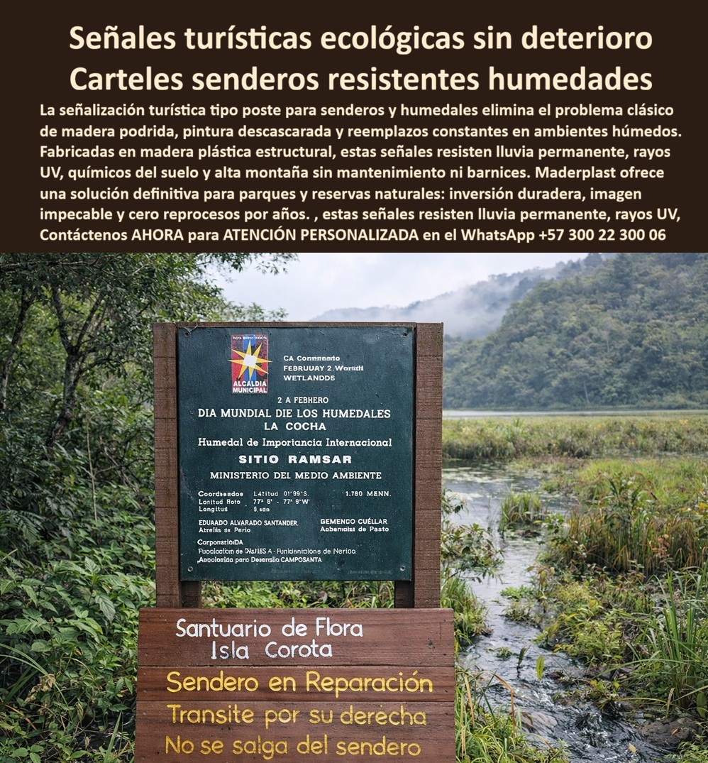 Señalización Turística Cartes Señales Bajo Relieve Avisos Madera Maderplast - La infraestructura para el turismo de naturaleza y la conservación ambiental exige una materialidad que trascienda la fragilidad de lo convencional. En este contexto, la Señalización Turística Cartes Señales Bajo Relieve Avisos Madera Maderplast se consolida como la solución técnica definitiva para senderos, humedales y reservas que enfrentan condiciones climáticas extremas. Al observar sistemas instalados en proyectos críticos, como el Santuario de Flora Isla Corota o el Humedal de Córdoba, es evidente cómo la ingeniería termoplástica de Maderplast elimina el problema crónico de la madera podrida y la pintura descascarada que suele afectar la imagen institucional en menos de un semestre. Estas señales turísticas ecológicas tipo poste están fabricadas con madera plástica estructural de alta densidad, un material que no solo es inoxidable y antihongos, sino también resistente a los químicos del suelo y a la brisa marina cargada de salitre. A diferencia de la señalética tradicional que requiere barnices tóxicos y reposiciones constantes, nuestras placas de polímero técnico mantienen una estética natural e impecable durante décadas sin necesidad de una sola brocha de mantenimiento. Esta durabilidad superior, probada para resistir más de 20 años bajo lluvia permanente y radiación UV calcinante, garantiza que el mensaje pedagógico y corporativo permanezca grabado en bajo relieve de forma nítida, evitando el desgaste prematuro que genera reclamos internos y sobrecostos operativos. La versatilidad de este sistema permite su integración en entornos de alta montaña o zonas costeras agresivas, ofreciendo una instalación firme y segura que resiste tanto el vandalismo como la manipulación pública intensa. Como fabricantes de avisos informativos de madera senderos, Maderplast reduce drásticamente el Costo Total de Propiedad (TCO) al suprimir los gastos en rotaciones de personal para reparaciones y la compra recurrente de materiales de baja calidad. Es la apuesta ganadora para quienes aprueban presupuestos y exigen resultados sin sorpresas, asegurando que la única huella en el ecosistema sea la de los visitantes y no la de pigmentos contaminantes o señales oxidadas. TESTIMONIO DE ÉXITO: "En nuestros senderos costeros y humedales, la señalización convencional era un desastre financiero: los letreros de madera se pudran y los metálicos se caían a pedazos por la brisa marina en solo seis meses. Implementamos las soluciones integrales de Maderplast y la historia cambió radicalmente. Pasamos de cambiar señales cada semestre a tener una infraestructura que parece nueva tras tres años de sol calcinante. Como alguien que aprueba presupuestos y exige resultados sin sorpresas, valoro que sea un material que no se oxida, no se agrieta y mantiene un mensaje impecable con mantenimiento cero. Es la apuesta ganadora para cualquier gestor que quiera un mapa vivo e impecable, porque cualquier otra opción —aunque sea regalada— termina siendo costosa por sus problemas recurrentes." (Ing. Francisco Javier Matiz, Director de Infraestructura y Gestión Ambiental, Red de Jardines Botánicos y Ecoparques). Esta señalización turística ecológica antigua en apariencia, pero vanguardista en tecnología, permite materializar proyectos de sostenibilidad con la seguridad de una inversión protegida. Para recibir atención personalizada y optimizar la infraestructura de su reserva o parque urbano con señalética que no da problemas, contacte ahora mismo a nuestro Departamento de Ingeniería vía WhatsApp al +57 300 22 300 06. ¿Desea que un especialista de Maderplast proyecte el ahorro total de mantenimiento para su red de senderos o prefiere que diseñemos hoy mismo el render técnico de sus próximos avisos grabados en bajo relieve? Señales Turísticas Ecológicas Tipo Poste, Carteles Parques Informativos Químicos Instalación Fácil Antigua, Avisos Informativos De Madera Senderos Señalización Turística Cartes Señales Bajo Relieve Avisos Madera Maderplast Señales Turísticas Ecológicas Tipo Poste Carteles Parques Informativos Químicos Instalación Fácil Antigua Avisos Informativos De Madera Senderos La infraestructura para el turismo de naturaleza y la conservación ambiental exige una materialidad que trascienda la fragilidad de lo convencional. En este contexto, la Señalización Turística Cartes Señales Bajo Relieve Avisos Madera Maderplast se consolida como la solución técnica definitiva para senderos, humedales y reservas que enfrentan condiciones climáticas extremas. Al observar sistemas instalados en proyectos críticos, como el Santuario de Flora Isla Corota o el Humedal de Córdoba, es evidente cómo la ingeniería termoplástica de Maderplast elimina el problema crónico de la madera podrida y la pintura descascarada que suele afectar la imagen institucional en menos de un semestre. Estas señales turísticas ecológicas tipo poste están fabricadas con madera plástica estructural de alta densidad, un material que no solo es inoxidable y antihongos, sino también resistente a los químicos del suelo y a la brisa marina cargada de salitre. A diferencia de la señalética tradicional que requiere barnices tóxicos y reposiciones constantes, nuestras placas de polímero técnico mantienen una estética natural e impecable durante décadas sin necesidad de una sola brocha de mantenimiento. Esta durabilidad superior, probada para resistir más de 20 años bajo lluvia permanente y radiación UV calcinante, garantiza que el mensaje pedagógico y corporativo permanezca grabado en bajo relieve de forma nítida, evitando el desgaste prematuro que genera reclamos internos y sobrecostos operativos. La versatilidad de este sistema permite su integración en entornos de alta montaña o zonas costeras agresivas, ofreciendo una instalación firme y segura que resiste tanto el vandalismo como la manipulación pública intensa. Como fabricantes de avisos informativos de madera senderos, Maderplast reduce drásticamente el Costo Total de Propiedad (TCO) al suprimir los gastos en rotaciones de personal para reparaciones y la compra recurrente de materiales de baja calidad. Es la apuesta ganadora para quienes aprueban presupuestos y exigen resultados sin sorpresas, asegurando que la única huella en el ecosistema sea la de los visitantes y no la de pigmentos contaminantes o señales oxidadas. TESTIMONIO DE ÉXITO: "En nuestros senderos costeros y humedales, la señalización convencional era un desastre financiero: los letreros de madera se pudran y los metálicos se caían a pedazos por la brisa marina en solo seis meses. Implementamos las soluciones integrales de Maderplast y la historia cambió radicalmente. Pasamos de cambiar señales cada semestre a tener una infraestructura que parece nueva tras tres años de sol calcinante. Como alguien que aprueba presupuestos y exige resultados sin sorpresas, valoro que sea un material que no se oxida, no se agrieta y mantiene un mensaje impecable con mantenimiento cero. Es la apuesta ganadora para cualquier gestor que quiera un mapa vivo e impecable, porque cualquier otra opción —aunque sea regalada— termina siendo costosa por sus problemas recurrentes." (Ing. Francisco Javier Matiz, Director de Infraestructura y Gestión Ambiental, Red de Jardines Botánicos y Ecoparques). Esta señalización turística ecológica antigua en apariencia, pero vanguardista en tecnología, permite materializar proyectos de sostenibilidad con la seguridad de una inversión protegida. Para recibir atención personalizada y optimizar la infraestructura de su reserva o parque urbano con señalética que no da problemas, contacte ahora mismo a nuestro Departamento de Ingeniería vía WhatsApp al +57 300 22 300 06. ¿Desea que un especialista de Maderplast proyecte el ahorro total de mantenimiento para su red de senderos o prefiere que diseñemos hoy mismo el render técnico de sus próximos avisos grabados en bajo relieve?